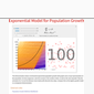 Exponential Model for Population Growth