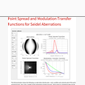 Point Spread and Modulation Transfer Functions for Seidel Aberrations