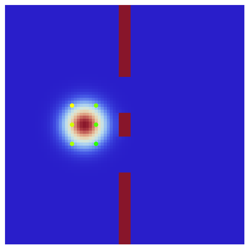 Causal Interpretation for an Electron Passing through Two Narrow Slits
