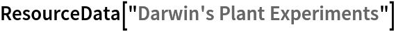 ResourceData[\!\(\*
TagBox["\"\<Darwin's Plant Experiments\>\"",
#& ,
BoxID -> "ResourceTag-Darwin's Plant Experiments-Input",
AutoDelete->True]\)]