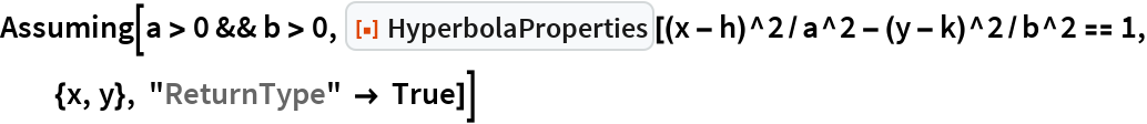 HyperbolaProperties | Wolfram Function Repository