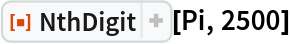 ResourceFunction["NthDigit"][Pi, 2500]