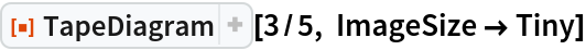 ResourceFunction["TapeDiagram"][3/5, ImageSize -> Tiny]