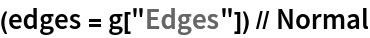 (edges = g["Edges"]) // Normal