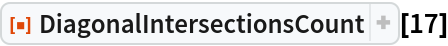 ResourceFunction["DiagonalIntersectionsCount"][17]