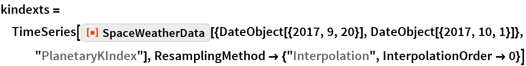 SpaceWeatherData | Wolfram Function Repository