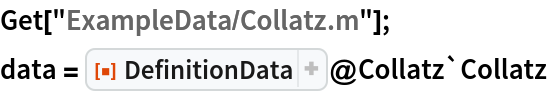 Get["ExampleData/Collatz.m"];
data = ResourceFunction["DefinitionData"]@Collatz`Collatz