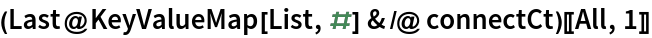 (Last@KeyValueMap[List, #] & /@ connectCt)[[All, 1]]