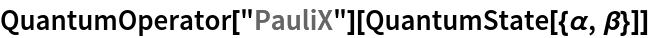 InterpretationBox[FrameBox[TagBox[TooltipBox[PaneBox[GridBox[List[List[GraphicsBox[List[Thickness[0.006082377284997087`], StyleBox[List[FilledCurveBox[List[List[List[0, 2, 0], List[0, 1, 0], List[0, 1, 0]], List[List[0, 2, 0], List[0, 1, 0], List[0, 1, 0]], List[List[0, 2, 0], List[0, 1, 0], List[0, 1, 0]]], List[List[List[2.78206`, 85.44900000000004`], List[79.17353999999999`, 41.67850000000004`], List[79.17353999999999`, 1.6779000000000508`], List[2.78206`, 45.44840000000002`]], List[List[127.7826`, 115.44898000000003`], List[127.7826`, 26.449000000000012`], List[161.7832`, 47.44780000000006`], List[161.7832`, 135.44923000000003`]], List[List[5.78267`, 141.44910000000004`], List[40.783`, 121.44819000000003`], List[117.7831`, 165.44919000000004`], List[81.37629999999999`, 187.24592000000004`]]]]], List[FaceForm[RGBColor[0.9843139999999999`, 0.662745`, 0.25098000000000004`, 1.`]]], Rule[StripOnInput, False]], StyleBox[List[FilledCurveBox[List[List[List[0, 2, 0], List[0, 1, 0], List[0, 1, 0]], List[List[0, 2, 0], List[0, 1, 0], List[0, 1, 0]], List[List[0, 2, 0], List[0, 1, 0], List[0, 1, 0]]], List[List[List[79.20467000000001`, 90.91309000000003`], List[79.20546`, 48.911800000000056`], List[43.782610000000005`, 69.44830000000003`], List[43.782610000000005`, 111.44764000000002`]], List[List[82.77993`, 137.44809000000004`], List[48.77938`, 117.44782000000004`], List[82.77993`, 97.44923000000004`], List[117.7808`, 117.44782000000004`]], List[List[86.41823000000001`, 90.97696000000002`], List[86.45015000000001`, 48.71930000000003`], List[121.7829`, 70.44880000000003`], List[121.7829`, 112.44819000000003`]]]]], List[FaceForm[RGBColor[0.46274499999999996`, 0.066667`, 0.07451`, 1.`]]], Rule[StripOnInput, False]], StyleBox[List[FilledCurveBox[List[List[List[0, 2, 0], List[0, 1, 0], List[0, 1, 0]], List[List[0, 2, 0], List[0, 1, 0], List[0, 1, 0]], List[List[0, 2, 0], List[0, 1, 0], List[0, 1, 0]]], List[List[List[158.7825`, 141.44910000000004`], List[123.7817`, 121.44886000000004`], List[89.78278999999999`, 141.44910000000004`], List[123.7817`, 161.44770000000003`]], List[List[2.7817600000000002`, 92.44794000000003`], List[37.782610000000005`, 72.44770000000003`], List[37.782610000000005`, 114.44870000000003`], List[2.7817600000000002`, 134.44898000000003`]], List[List[86.45015000000001`, 1.7736000000000445`], List[121.78269999999999`, 23.44920000000002`], List[121.78269999999999`, 63.33730000000003`], List[86.45015000000001`, 41.66350000000003`]]]]], List[FaceForm[RGBColor[1.`, 0.41568600000000006`, 0.054902000000000006`, 1.`]]], Rule[StripOnInput, False]]], List[Rule[BaselinePosition, Scaled[0.15`]], Rule[ImageSize, 10], Rule[ImageSize, List[30, Automatic]]]], StyleBox[RowBox[List["\"QuantumOperator\"", " "]], Rule[ShowAutoStyles, False], Rule[ShowStringCharacters, False], Rule[FontSize, Times[0.9`, Inherited]], Rule[FontColor, GrayLevel[0.1`]]]]], Rule[GridBoxSpacings, List[Rule["Columns", List[List[0.25`]]]]]], Rule[Alignment, List[Left, Baseline]], Rule[BaselinePosition, Baseline], Rule[FrameMargins, List[List[3, 0], List[0, 0]]], Rule[BaseStyle, List[Rule[LineSpacing, List[0, 0]], Rule[LineBreakWithin, False]]]], RowBox[List["PacletSymbol", "[", RowBox[List["\"Wolfram: QuantumFramework\"", ",", "\"QuantumOperator\""]], "]"]], Rule[TooltipStyle, List[Rule[ShowAutoStyles, True], Rule[ShowStringCharacters, True]]]], Function[Annotation[Slot[1], Style[Defer[PacletSymbol["Wolfram: QuantumFramework", "QuantumOperator"]], Rule[ShowStringCharacters, True]], "Tooltip"]]], Rule[Background, RGBColor[0.968`, 0.976`, 0.984`]], Rule[BaselinePosition, Baseline], Rule[DefaultBaseStyle, List[]], Rule[FrameMargins, List[List[0, 0], List[1, 1]]], Rule[FrameStyle, RGBColor[0.831`, 0.847`, 0.85`]], Rule[RoundingRadius, 4]], PacletSymbol["Wolfram: QuantumFramework", "QuantumOperator"], Rule[Selectable, False], Rule[SelectWithContents, True], Rule[BoxID, "PacletSymbolBox"]][
  "PauliX"][InterpretationBox[FrameBox[TagBox[TooltipBox[PaneBox[GridBox[List[List[GraphicsBox[List[Thickness[0.006082377284997087`], StyleBox[List[FilledCurveBox[List[List[List[0, 2, 0], List[0, 1, 0], List[0, 1, 0]], List[List[0, 2, 0], List[0, 1, 0], List[0, 1, 0]], List[List[0, 2, 0], List[0, 1, 0], List[0, 1, 0]]], List[List[List[2.78206`, 85.44900000000004`], List[79.17353999999999`, 41.67850000000004`], List[79.17353999999999`, 1.6779000000000508`], List[2.78206`, 45.44840000000002`]], List[List[127.7826`, 115.44898000000003`], List[127.7826`, 26.449000000000012`], List[161.7832`, 47.44780000000006`], List[161.7832`, 135.44923000000003`]], List[List[5.78267`, 141.44910000000004`], List[40.783`, 121.44819000000003`], List[117.7831`, 165.44919000000004`], List[81.37629999999999`, 187.24592000000004`]]]]], List[FaceForm[RGBColor[0.9843139999999999`, 0.662745`, 0.25098000000000004`, 1.`]]], Rule[StripOnInput, False]], StyleBox[List[FilledCurveBox[List[List[List[0, 2, 0], List[0, 1, 0], List[0, 1, 0]], List[List[0, 2, 0], List[0, 1, 0], List[0, 1, 0]], List[List[0, 2, 0], List[0, 1, 0], List[0, 1, 0]]], List[List[List[79.20467000000001`, 90.91309000000003`], List[79.20546`, 48.911800000000056`], List[43.782610000000005`, 69.44830000000003`], List[43.782610000000005`, 111.44764000000002`]], List[List[82.77993`, 137.44809000000004`], List[48.77938`, 117.44782000000004`], List[82.77993`, 97.44923000000004`], List[117.7808`, 117.44782000000004`]], List[List[86.41823000000001`, 90.97696000000002`], List[86.45015000000001`, 48.71930000000003`], List[121.7829`, 70.44880000000003`], List[121.7829`, 112.44819000000003`]]]]], List[FaceForm[RGBColor[0.46274499999999996`, 0.066667`, 0.07451`, 1.`]]], Rule[StripOnInput, False]], StyleBox[List[FilledCurveBox[List[List[List[0, 2, 0], List[0, 1, 0], List[0, 1, 0]], List[List[0, 2, 0], List[0, 1, 0], List[0, 1, 0]], List[List[0, 2, 0], List[0, 1, 0], List[0, 1, 0]]], List[List[List[158.7825`, 141.44910000000004`], List[123.7817`, 121.44886000000004`], List[89.78278999999999`, 141.44910000000004`], List[123.7817`, 161.44770000000003`]], List[List[2.7817600000000002`, 92.44794000000003`], List[37.782610000000005`, 72.44770000000003`], List[37.782610000000005`, 114.44870000000003`], List[2.7817600000000002`, 134.44898000000003`]], List[List[86.45015000000001`, 1.7736000000000445`], List[121.78269999999999`, 23.44920000000002`], List[121.78269999999999`, 63.33730000000003`], List[86.45015000000001`, 41.66350000000003`]]]]], List[FaceForm[RGBColor[1.`, 0.41568600000000006`, 0.054902000000000006`, 1.`]]], Rule[StripOnInput, False]]], List[Rule[BaselinePosition, Scaled[0.15`]], Rule[ImageSize, 10], Rule[ImageSize, List[30, Automatic]]]], StyleBox[RowBox[List["\"QuantumState\"", " "]], Rule[ShowAutoStyles, False], Rule[ShowStringCharacters, False], Rule[FontSize, Times[0.9`, Inherited]], Rule[FontColor, GrayLevel[0.1`]]]]], Rule[GridBoxSpacings, List[Rule["Columns", List[List[0.25`]]]]]], Rule[Alignment, List[Left, Baseline]], Rule[BaselinePosition, Baseline], Rule[FrameMargins, List[List[3, 0], List[0, 0]]], Rule[BaseStyle, List[Rule[LineSpacing, List[0, 0]], Rule[LineBreakWithin, False]]]], RowBox[List["PacletSymbol", "[", RowBox[List["\"Wolfram: QuantumFramework\"", ",", "\"QuantumState\""]], "]"]], Rule[TooltipStyle, List[Rule[ShowAutoStyles, True], Rule[ShowStringCharacters, True]]]], Function[Annotation[Slot[1], Style[Defer[PacletSymbol["Wolfram: QuantumFramework", "QuantumState"]], Rule[ShowStringCharacters, True]], "Tooltip"]]], Rule[Background, RGBColor[0.968`, 0.976`, 0.984`]], Rule[BaselinePosition, Baseline], Rule[DefaultBaseStyle, List[]], Rule[FrameMargins, List[List[0, 0], List[1, 1]]], Rule[FrameStyle, RGBColor[0.831`, 0.847`, 0.85`]], Rule[RoundingRadius, 4]], PacletSymbol["Wolfram: QuantumFramework", "QuantumState"], Rule[Selectable, False], Rule[SelectWithContents, True], Rule[BoxID, "PacletSymbolBox"]][{\[Alpha], \[Beta]}]]