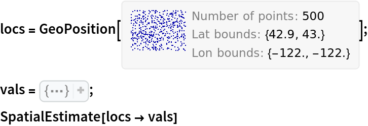 locs = GeoPosition[CompressedData["
1:eJxtWWtwldUVTYhF8RVUxjg0EStQwYhmBohSKXMtyWg7UdIoIxVytYLU1BrJ
m0tCNPcmuY8MJWInxRFQ8YHxWR0JaoseoSptWkVw0kZjldSWIS2DpZDJmLZ6
1v6+mbP2sb+Sb77H2Weftddae99v3X5PxR0TsrKyTmRnZeHvmyt+e/rSxtKI
/dc81BE1a4uP7tvQFFyftNcXXjk+nGqV68jOeNT07I82TV8fXL/fHjXVK3av
/1NtcP1CKmrSuafd3V8TXM/siprrn07OXxG8b3o7o+bz98orZzW654vyx25c
sCa4/1kyaloKpqSuaHXXqZxvP7JsXfD8jraoWdJXNeG9huD+iL3+Rvcmc2oY
75PpqDn7p3vOeL05eH7YxnvF5POTb68N7l9s159dcNb4i+H3FtjryY2P/7mo
Lrg/J6P302T3t6rxmTueD/Oz2cb7YqJ3dV5LcP9op1rPHLTrf9F731N/Wefi
O9HXlP/74Hlzi/3+zOK/Xz25Pni/xF6fX/XcqtIgX6YiETUH5n/y/KY1Ll8U
f+TMTp0P5H9KZf8vD8SC65Tdb/2Styf9M3g/8riOX95f1v3g9R1hfPfa9bK2
puf9O8zPyjZ1Lef9Yc6cOQPr3X5v3dj+5Jnh99fZ599Z8seeqnq3v6qql/+1
p949z3ipT+p4xu31nZUHZpQH982dXXq9vTa+m3prf/7XOoenixZ//MJ4cP6R
vIzaj8Sz6ciVr7SF5xWz57Fl709yrmp25/fslviOhhA/Uyy+s3vvyl4d7qfD
Xp+eeKgsv8Gdz9TyD6YfDvAV2ZZR+xE8Ub1Euu16fzuyqPTLmKsf3t9bKY3/
Mfu9zUORkp56l4++xpeOF65z+eT94TwIT5Fiu54pH/7ucKuLl/BrJtrzf6b7
kQ8nhPU0YOMdys394roGFy/fn5ZW9Sj1MS9n2nkfhfmssetvGL38srtDvGRs
vH/43sDFrWG9ZNv70cT2wQfD+2VpjY+ru3S8/Rldj8j/QP7E6nlNDj983uAL
rqeSuKoHk8yo9aR+Kd5IQbvKb2RZh853nv1e2+SCKSVhfj+weDq2t7p7Zxjv
7rSqX9PSqflialLvH3jj+i20640MXfv+eWvd9+j8pf75fHrs9W+qft0aWev4
5K3F//jdaIvD18/KP/rVqhDfgwl9fqgXil/y9Z+dtzf8sNbla9HHN0Tvb3Z8
Qfxt9tnvvxL/xRvbahx/fDo6/9WRZldfO3pj3/xxyL9nd+n8jaQ13n/QrvkY
eCrZf/PIEzG3HuO9yu6ndGjBrgtqHH/cuLX7zTUtjh/4++B71g/wGfGx4Kd1
9uhN28P6L0qq68hSj9+x/mN7Kla8EfJxZVLz41BK5SNSk1H1YLrt+v3FJ5ae
0ezwwfzyeULzIeqxcPaxd2aEeDKdGs/gH9Y76A3zK/DEeg5+Z367Nqn1ZRH2
u7FrbqbO1TvX3w7Np1KvjLeXMxrf4F+KX/DA5wW+Yj7HNfMJ9I7zVWHfT+R/
+Wlf+Hw8pfXlXbufq0ZKD7SE/DrX4uuWLc1Tx2ocH7EfWObVH/DJ9QV+pPyI
vjD/od6mX3rKPVvD/bzUofBudrcpvAh/cX3P1Xxk+uP6/oZ2zW+77P6+M3rJ
w8fC+1kev6EeWV+eTej3Bzz8oH6IX8RffX/vbY2vNTl9mtT06r296x1fMp8B
/6Sfwi/MB4if9w/+Zb4BHzKfXK7rX/DA51ndoesf9bC9b83GspjTT8YT9IPr
FfrM65Xo+hF8sf5Br9g/wI8wn3r5Fn3gej/crvVsuefHsD/SM8nH4ZMXnVtb
83/zb15rV/458kCn5g/4gciRosJT6pwe0X7Fz+6f/d9D02KO36m+RL9Z34AP
9sOIj/GD9ZlPV3cq/pf6Yr3v1/os/Mf+blJa4xV8xHyB9divoR7o/IVfmQ+h
H4zfWTp+2Q/nE/zNeoX9UHxmpq2nQxMu6Kysc/HReZocrR+Sb+6fUI/MD8BT
7eLPFsZi7j7XE/iX9RrnT3wl9cr+E+8zn6E+OB7kh+MHPljfwO/Eb1/TU9xn
PwJ+p/ORfpHPB3rK5wk/yf0j6o/9V4X2g/I+6ZXZFtf+b5bnn1emNd/M8vzh
oJd/4IP4XvSQ+EPyNbrnR0cWhniHn2C+We71Q/AH3O/BDxFfSzzkR0SP6Dxk
fT5v4I3PB/pD+ZN88vrwD4znmZqvhM/YH6A/5PjAz+wXwN/Md7s9vlri9bu3
tWv9wH3iG/EnrF/wn4wnxMv9J86f/VSe7rcEn4xX6C/rJ/wI8aHwC/tT9EPk
J0TPma/9/gJ6x9+Hn2G/CP9BfkTOj7+H/pz8lDme0v1CbkL17+ZQRuenUPej
Ej/3K9A3zi/6F/bPOD/Cs+yX+9ls3c+JnnD/Cn7h+kP9Ml7hLwg/wv/s78EP
7DdRz+SfxP+TPxB/yfGj/+H+xJ/HoH9hvSvS/lrywfUOvLE/9fy8+A2OF/zL
/SXqm/hb/CN/77Cex5hzUto/e/Mw8SuML+SD9XqbN4866p03/CbrIfSW9QD+
jfyUnDf3GwsTWu9LPH7o9vgj16s/+AXOL86H+Rt45edRDzS/k/pkvkC/wvX7
rvabMg9hv4j9sR9CPNw/fdKh6xV8znpzTYeeX/R7fvJR7TeE79kPQX9ofifn
w/oB/LL/qffmXfDzPA+BXjB+x+Ian4Nan6W+uH8G/ng+l6vnB8KX7IeyvPlW
3OMn4IP91S5PL8s8foG/4Pkv6oPnv/BL7Od3ev6w2JvXgQ+5XoAH9p9NGk/C
z+zfD+r+TvDM+RzQ/lXqj/kb+WO8xj3/8T+vvgo03/vzJuEXnk/kef3pJG9+
uEjPF8xdHj6Qf65f7If0WPw2nzf4n+c7g57+oP7Yz8PvsB9HPfG8AP0X85s/
/wJemC99fAHv7B9QjzzfxPnyvBr75fhX6v5LzpfjwzyV/SfqkeYX0l9wPwe8
Ml8N6/5N/CPjDXrD64EPmP/gJ1lfezz+gJ/meQL4mfpRf94m/MF8mNF+W/SC
6kv0jfth+COuB/AV6yvmX6x313jz2GIvv6hf1kvoEdcH4mG/Cz7leRH8AuFF
9JD58wH9+4H4B/Zb+zw+q/bmoSc9/1TpzVPgx1h/MJ/h/MFvc3+I+Jmfxrzf
l8C/rDd4nv0m/DXzJfp97oeAD/bj4Ge+PujxI+bpPF/B71/sr6DnHA/6XeYX
5I/5Y6Kn3wN6HiffJ7x8LT/wz+x3Ma9mvkf983roH/j3MOCP9bfE+30A+Od8
lHn9FvDJ+IV/5XkS+I71EfhlfvfmraI/rDfLvd9fEB9/D+9zv4b64fPyfq8Q
/uP5C95nP4H+mPfv1ZPMS5mfsz3/j3yxHoKPaT4q+sLzCHyP/cC41lupD56H
Ar/cr2B92q/UM/dTx715l9d/ST1xfcN/M1+jH+LzhZ8gPEv+WH+Qb/Yj6B/Z
b8PPc38OvWf+Qf4Z/3P073XCd18BK2fXbg==
"]];
vals = CompressedData["
1:eJwVV3k8Vt8TRvY9IooKoSiRQioGZUtEpRBlKRUpW4mkleSnb0gL73vvua9S
VCoilLJFe6KUrSJboizJEvrN/eedz5w75565Z2ae53nVfPa77OTn4+P7jT/O
wY1TIMeFe/efjpmjvVqzw6rEkgPpV62+xQxyQWHdDrumKxT8nWtOJZ3mgEKZ
quqWozTcf7VAqX86Fxpz85I+F9Hwc80Lv1meBHRPytHFPhToqW68a7+HBw1X
709rwrhLoimtmY/xPdG3F1nhOfLq2U8c0G6f1NbJX0zDi7xbT9RbCehDe+Yw
xk8pfLtric8FnbRTR0cJPN59V7gwjYaoFX+Hh/QJnLTdP79QDfOwfz178wsK
XN165PnkCUQvGw1ci/vOdcodCGLPOeKxznk/AbdVox8M/9Bw56avvgmu68o4
y5xHO5m/Pcmji0CdxICjQzgDKTJd0VobCWjmx5qE89LhoWf3xwcfaFDbNhah
gPEJQh8LTAcp6NbtmyGM/sdTc5Vf9VGQkZHyhkqmYLWsTyKlTIMt3yXybCHm
L6ra/ESYApfwyOJm/C43LeEoWdy33HrBVlu0JtsyT0u5EfDqfWDx5X8EKhX4
lJ5eo0BjKrLWM5OGugm++K/KXLBu7l7jhPF8O1OrJLIYaLd0PflpDQH++K1T
o60UZNUEFfY2E7ARH4xzViVw/ky/jmA8A1t+FnWOyxIwlA0e1nYmwLxYr7dg
IYFTE479tfwUcOwOvxVNISAd8YiIZnPht4S0va0qD5zWNvqp4HmG2j7lUSe4
QN6v+92nSsErxUWm9GYa+qs0DneuoIGKsfrkhXGOJW5/56NNPBUp/Au/k8vr
i3pkxoWtc5Tze2R58MOd33qDNA2cufaHQzGu5OOk1A60NyZsVt2pp2FEoT2g
4g0F2fsvCQruxfuuXzebPd/Ivc1IYIABo6On9PjR//1E8LYHu6/IquSzMxfm
n+WsNfIlEGnkmrLcggE9Jz/NjUkMXHDw2e69lAvg81gpcRYFzouvpMQ95cLG
iECZ53/S4dJVOYHM21zo2Od5NhLfJyml5DEnm4bxRqMsxVk0PG9vEpryY+As
n8CbxjMExNRnvRy9QWBg5KA5m7fq7Ec1jk8I9J4KSHdGn5eRpZ/M5muk3zay
iYBHmtFQaiYFvgb9r2A9A/0hjv81lmM/mVdISWKcy1Sp1Qz2O5pj1v7B++r9
dc6d00PDTB++dyOLCKjv/iQzgevGgglO/Xh+R1Fq1GkfLiQfKn1hjPtEk5Nr
9LkMnMjp8GDnK1ZpyFXQjgFpTtCJu1if9OnXtOtx/W7/9rzJ89jfX9N1Tb0Z
SEobjfiF/Sxhc6zxYzQFbllLMmTwO1Q8NRNcmhiY4KsXbE4jcGURo/jjGYHL
L26OuC1kwJA7c83FaxywPmahP62FAd2znN7vhdhX9/bsMcR8DPaZrm7NIcAJ
l43vwPdvkqvOnxrG/jbufGO7ksAXZ+OBQwJcqDkuWLMH43PPmTQ0YH5lrfWV
i9FfncndUydNYGvAvriV6D+QMFLdhXbEQv3I01oK9ibK7phchuftbPqmu4LA
7FvfT9nhHNz50evq5EODqozY/wwwXspDbEdbEIGXVflhC9E3y06+xcX5S5Y3
1bHr4cIa9U6eUCQXUrxuFPzD8++kXjQeQTvtyf5w+yUExmgXZXXcd39Z2sD1
SRoq5rr3H1XkgteFw6VGrjQEL3c0aXSjIH3escjgHA40x304xNbvkwBn7goJ
An0V0s/4SgiIr30f09rLwGVT/njlhwxc81wTJt1IwXcPs9obA1zIOZAhVm9N
4BHPebOwEwG5wCcJmfk0zB94NiS5C3HiuYLPi2QO3C7UsFbpYuD0vv61rrMJ
ZA7tLyudToGi1w6fATZvJ4mWtw1cOERF5FgaE3iYWhnuFkmDsMlzE/NJAvar
clPF/xL4lHBixc31FDzQshcPwO87IjQutwhtUUdup9oQgcObZzR/aUAc69LT
ZefuWtLIKju0/t8ubXVEu+tDYNXKeAIF1sUctt7Wfer/iTUREIh9mDL9PwJl
711nsHGWs78HCqGtOJ5xKn+KhkkRTQUL9FflqNgoFBH4ti3o7RBBPJYfjpKy
IGA0a142Oz8ORxSFcn5yoKNZWm34MoENdGPLhAmB8JA2yTZLAm3vx10jsA66
GqInq8JpiJHQ+HsK940e7fiqi/ZfpPu7hAIauAEpAyy+3tMoPs+ZQ0GZScSo
Hvp2K41EHZdkgPdl0ycSBgwUiE1tryqm4OQ33guTdQTqWw5+czzNgwtbJKrX
+/PgXOJzF3/cp5Awqi2P9nrVn51CHxgQ+fT7x1AWDeI6no2fpXlQN1wyoRlD
wHbC9aYX8ibnsN/sSaxL2lS/aAvadvMppyYFxEuxxVOp9Xj/4ZUF3vi+1C5V
W7bPHheZUv/V0pCbqaxtakMglfmc5hxNoOSCVtx1ccwb1DTY/tLXKExi7cII
7ZGXP9PhDey/y2/MA4fPBWl5uziw+X3P2+FMAo3ONbEzOmlIHNAOSMulYV7I
0Z0Nrykw2CVeXTSGfVd6NKyQxwWnVW01GzHu7uqj01g81WyjhXIYLkQuiRNh
5zGnTcTsBNp2eaLK8mV//SL3Njx/W9hAhhXWXUzoZVjdLOT7WXGNC/D5tlCX
TcOPCPBJavum4byquO1fxPK3TpGOyh2GhuyJLIk6Lg2Dqm+LWF5+8FdLSDuE
hu4f1yUk0C/2fCTJzr3HIz+qVouAdu0yY0H0Q+x4vSYBBGTeV2UcQL9O38SJ
5RctQ/u9u0K4cOsWY9JezoPlSZtFWN733Hy8ckkKAwFy09+tY/Hj3zre2g7E
6crAql7cV9/SHKOD6/YDA/0baAaUynwS7X0ZyJP643sG19/F3i6pQF3hfbEt
ZJMlDfc+XTlvg+tq8QacDSwu7D45vN2aA0EHrTUeFHOhaXD/faqPA98nynsT
8XnWxf6Bo2j7dnofKV1OQ8Co3rTJ+wT0gq6YW48QCH30SrR5DQP+fA9jJ1QY
CL8TrO2K8ZeN/lguQX1S58YsGMI8Cz6KtreydS90lp2dwUBDRfFtRYwLvqQq
9nEp9sexBotwdRqiszP2wFMCUa/ahDsvEPjYmxgqKM+DCgPOJTvkg7yPWfsd
PhAIE2rRD8b95rX3PKuxT8NWaBwyw3u6467VEdmI+HVW0b/7IIFsC+ecm8j3
0swPGVbv3FLY9JjFa/GkZQlmWFcyViqwFf2WpxKR7ZifUklEf+xSGlYrmJWM
FTKgnH9E4QvOd6pDiH8Uy4uhesrirI64Xn1xDvK8aXY4n7kYA5IbHG1jcij4
tm/ZK3qSAzuaHBqn2gnOqa3hWR4F/5SW6H3PRpwffqvzj0Mg/r3YsG85DU2K
l23Y+hkc0tk3vgrXB7sfKyUR2P2SXrQK8cXKZs76aHy+1aurmdWz/EXx79g5
DuVbbOASywEbk8Uz2L7gl/le9XUegWrX9J0sD6RX23r5FHChe/jnMhm2z4ql
S7orCdxDrFVFP3CDV1zeJAU3TCtz1l+kYavG/ffeJziwYfnq6HF2Lt8umtE9
SODZhV9KKg8J9D+XOMPqilq522b1AohjVeWSdRg3XnKPaUc9bX2sQnYpPtcS
zplhv5AHfRN+XesVCNyPfJQ1iHHTayxUWL0X9MH8u50mgcXbMkJY3Nb+srDO
k9WPk1ebn/ekw420sc0is7BeeSrDcrieHl/poszed2qlVIMBBfO6gouES3hQ
5vE6S4PVJ3scrrN4Wf1g0yYtA+Sdi+tOJqDfoC2vvE4b++bElaOsvlm5tNqT
8aTg1uMhSZYPvv4cea6EVtZQpkiU5dWfcRd/qzMw7c3bZy7oz9Yoc7RC/Mqz
Pi05hvlHRXfrnxKnoPeyY8VXxG+B4GLNsYM8SHbZfeU6zs2ZwYzX7FwFla/I
+WtPIL2zW8/KiQex+f/WK52gYfG1Bi+2/+avvhXWifU3PXZwMLwxHQyM9pke
wzrNaRHMtjdm4Ny105fL8PtvF27y2HmWBpvP5cksPy2POSPE9l3Isl06/eIE
9nar8I95ob7Wz1K7dBjv5YxaFHsPNyeWF7L3pTC2Y7sv2t31dnO7Mf9DPZYB
oa4UTCr4BIaOp4ORrndEyxsCKRk92pOiPJgWEW+1hcXHXw+LWf5q+C0nMhtt
98sw1wL8PufX/lvY+kqnBnipYF3Dnkt+YuPju8K9Wf2XKvEgshX1q7rPpZZw
th9jpc0rEZ+ztxW16qOvqHRtK5NMw0HbOZY+6L+VNatj713jVoK/XRvqkD9V
Pf2oc/JC791g6xcmMUfzNeZdND9YoJbVVSXlk20FBDJGvQS/oK4au1K1+SHq
cZjnq81+30Tts6qNLF6NPHNzCcL/b0Wx/xsvoSGO2mM4iHnox+Z1TmN509NP
RDyUgDthEpxkeKC+8sCR9x8Q74kxv+ZxAjPlNZf9wb6/s+Xd9AcdOLfJnh6s
rthc1nnkK57j0F+5rRH/J2jJFV8/i+uDYeF70mJRFx9/rOK+lAM9fYO583C9
NLtKLQt5/bbwoUZXMQL/tmebDJsRuCtv7jJuQcP0zB8Lo7VoOPO6SzkXeV5P
4bzvTFY/1028cTVDHhEBv3gpxNEQvcAeigGbBf5xYtUMrI5xOFAai+eW5Duz
9c6dMBll+SbRP1SntYGGVx8Umlag/6p4bYIU28fuN+WPo13onTHK6qsdu7ya
bBBHb2RdVmDr8FPcrFFkPQ/u/HYhM01ZHbBp2FED533tTysH5LP8y95qgRjn
Z873aznaBa45paZsfQxlrTfg/6+dwinu2qgTQ2fWxHaXI18n++/NzeTAUz6n
e+moE6JXjV0fCGKAypRwtxVh4P8qoCo5
"];
SpatialEstimate[locs -> vals]