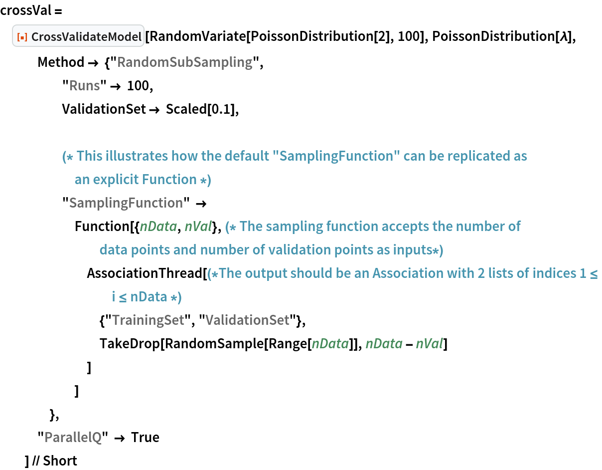 CrossValidateModel | Wolfram Function Repository