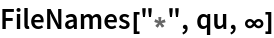 FileNames["*", qu, \[Infinity]]