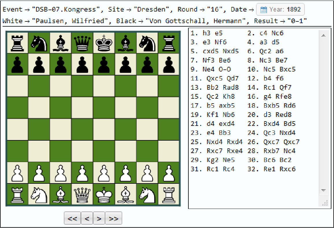 Chess PGN (Portable Game Notation) 