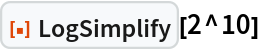 ResourceFunction["LogSimplify"][2^10]