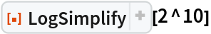 ResourceFunction["LogSimplify"][2^10]