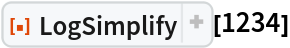 ResourceFunction["LogSimplify"][1234]