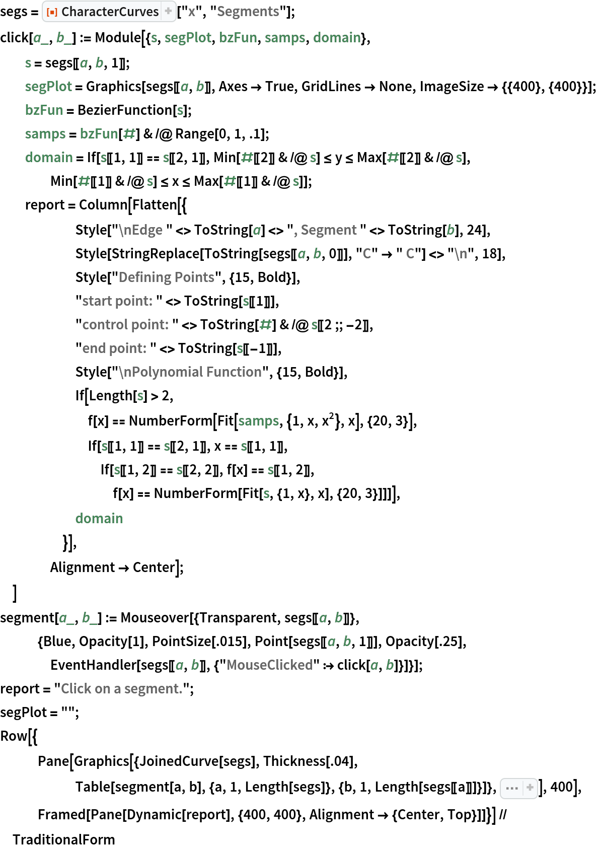 CharacterCurves | Wolfram Function Repository