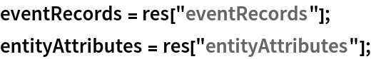 eventRecords = res["eventRecords"];
entityAttributes = res["entityAttributes"];