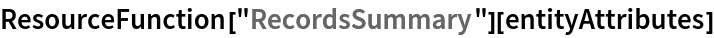 ResourceFunction["RecordsSummary"][entityAttributes]