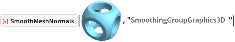 ResourceFunction["SmoothMeshNormals"][\!\(\*
Graphics3DBox[
TagBox[
DynamicModuleBox[{Typeset`mesh = HoldComplete[
BoundaryMeshRegion[CompressedData["
1:eJyFXAl4jlfTDlpVe6uWUkusbWqrnYaxb636UKJULP2stZdYv9qJNWqrWiqp
tba2at8GIRGCrLJJgtJQRRGfVpXf77ln3v8Zcv29el3v9Y6TOXPm3HOf+5zn
PK93n2Ed+2b38vL6LYeX19P/vcbU3VZjxIfRnK//mKqNvz/C+E7WPhrf505f
MX6pbxrt6zPrXq6RMXw2dOyNLdHxNHfzW8MXFDvNgfic43zSPHyf5baz17P/
LtKIEzPmfnUymvf8Oe29b+bHUuPOrVfXGJ9GEz5683Jw+fOcGDFhZpf10STt
0+8FFN52MJYDN2bfOSYomsKnNQmodCec7zVs8Mmel8/KJyFORpyEONm2z8Rn
jZr/+18orwjPVuHH4Che6XxKv4w4aa8T53Pt5XNs54ClV/Mf5LK3ctHQ9Gj2
dj7VD+InxP9ce/lEHhh5IOSBv8w3NHbeD+e5+4UvSpQ9mEDHBmy5uW5uEoeH
Tv/lyuVk7v/+wOpz8yfoeIeVvFWsSokEPvRx76s730mhruseT9zyeTy//vZX
X+bsl8zHdk3weVwlluqW/y10+xn1Q/Cj84t+Cf0y+iX4J/hn+Cf4J/hn+Cfj
X+K07SUeMnjT9qZfGZeNk0ycbOK0eZPx2jzLeNngStubfMp4Lc4FPzTuYY/h
71WM5At3K7y0wyuSM9ptPORf6hR1+6vS/Sb7z/Hs9n1q/rP8HE8q8Mjv+5AT
ti4oi7oQXFEs501acPmM4hy4p7bwPx7+lzr+2eCcBecGh1KPbPAs9ciDMa5o
jCvTGZe2/yRf0bj74+IpLXHf4zvHznIM4sx0x8mSH+RFvmsdHWsRMPF0gQRa
1adS5OiDEdwV45qG8fg53ylpwOEPMrzT+Fpk76/PhyRpe+t/LL5n4YcbXPTp
H73QU+eof6pv7O+BFx53fLSy9b5knjLdu2m1LcnEqQs+rTI2mhEPIR5GPDqP
GNdzduSNkTdq5u2bHNc1hvss6eRfeu1ubup8JzoTMqXm5Sguvjxn+yn94jRf
Tf2+LNPuUQw3Gee/eMmVDdzM+U73at1b8E1kNL+1JKh35JJYbe/nU6Jx/Jl4
Lgl7x6rd/vGfmcqFTmwoNuspP723tviu//yVQNeaf/mk+40LbONpju+23+b4
nq3Ts/wQ8sPID3kH77s/PSGOPztX5b1izTz8e69Ls53Fr8Xz3zXC9sZ+fUbt
BYICH3T+NIl9/P0W1eh5hjogzi5O/IT4GfET2hPaM9oT/BP8a90iHkI8ai+8
sFbgH0V+orzzBtR5sOcpip1Pauzkn5D//689I/8ap7RHngl5ZuSZ/Nzjknmx
cSpuzLjUbvIgeaMRznpEdv2y9nL4BN7JrpsmD9pvpnu8ard+5NPkQfBmcaL8
YnAr825xIvNucaV+TB2p3eBf5kX1zmzoG3yKPqFMt96wdaf+rR/RS9bPf/Ep
vPirm8csbwjfUhbtFXeGV8nwldrBb2T4jYbBfwz4/w7WtQmwp8F+1awLR928
p/aubt5jw+faHnzC09x8wp9gHZgMPpfv4n95wI3qD79JpKPz90TkbRHKzbbX
391raSrHDr1T5tMJkXQE6760z/3Qa8b2OaepebY+D+6uOK/29bNm5w5Zc5bW
FSt9IDMoXvMJO8Ou85LH8cPwQ+iX0C+jXzJ+xL9tT7a9iVPtGC9jvGTGy3a8
Jn61m/ify7PomO6wz4HemAg9Y+KR/Nt5kTg52tEJZPXMuJbeMyucCKetZaJ2
botI1nr/AP2OQb/LEdfZJt7LGpQ5R5W9UqNvX7ug4/3p1wGvbPU5TtuL3c01
O1c614N+i0O/Vp+MLF24S/orybwxrnP50F9TqVuZZq/61Y7Q/VNus58qUa5C
+MiCHj04tH3yzwvyH+WT3Q68TRVT+V/X2+7ovukC/V7gUWbFy4d5Ys1sI4IG
edon1F4/ZHehw8/5H4t92SjY6w+7mbN6w2gu5Py76BOyuuXHjTkCN0dFK59j
H0JfwE8d+CmFfnaY9lgPuMu2frkqrDrP9Sf7BK+fnkYhN3u0GPhnlOSTTT5l
vtjMF2Fe2MwL1d1QO2BG6UQeHvz2oiJHFTfsfyz1z1nfJvJrxVN8QqZ4cJO7
SULzlzo9/ftnOjyUMsDPeR07wc6wU0/HD8GP5hv9EvrNyq449nf78dShu1+J
hxqYeRHdCN1EXY2OQp4JeWbkmYBDAg4ZOLR54yzyI3mw+dT2WcRDExx8at4T
HXwS8EzAMwPPJOcH9YCrwsAncMgWhwYnqnMMrkhwZfCjfNgC+SuXp1P8yLYx
3NoZBxF0aNh7y+72uxXDR6BPCe1Lov03GPc/UYfapn3v0W3Qc2zyLzxAZr6k
LjQPdZGHIu76YltfTRDnScQ52YnT5ll4gya650V4g8a7+YSFT8LAPx9hvm6B
fwy/Ca74MfKQH3nIA137MXignhuf/BbyZHVyFnY+Ev316K1FY7n1gfqhoyrE
8qGti6fkuL/M8rzuR56VTU1P+37XuuUIarDSdw3+TuytnE+CP22PT7Lt5dOs
F6oHsvBj1xHBJ7MZF/qT+aWBmFfZLzW9umRe5czTWl/RZ368nDH5/HPtG+O7
7P/GAN9NZP9l7I3x/eul79xLaXFW/af1HbKn6s/xuo68ifqU7z5/nO41/qcY
6ugz48/x/ml6fmLbY/1QnM3uFlj+nxZJtG7hZ/fKlWFuj3U5CDqgvdFjt5vu
yJhSJ5nC6/Y+cK7FNh7+U4VDRfelKw+02tVx7fFl657z0w5645WQzj/3a5BI
dZoMqT1wbDhd291mSN496Ryy6Vorr+sJNLzY3Qqrn4Rpf++PiTsbdS2JYsL7
+cybvkvtqAuq+kvrhLdrbdJ9ZYGk0FcDP0+m5quP7Xr09zzPPhT2jxw7Wz/V
HT+67zD9avt1iDPAiVPtMq66zrj4BsZl9gsk34dCb9+F/h6C79IO57Uk57VZ
tOeFDk40DuCEyMGn2qMcfNK7Dk7Y4ITiK3+84c4PT3nzjQ+G5NuSQiG3pr4a
FZWof7+7ZvtZAQHHKHfbuhlB1xP5S8Rzydkv0GXsF+CH4IfhhwLQPgntf8M4
hAfhn+Ff7cAnA58EvKmebOvgjfZDbz7G/i1bI+dT/DRpPnjUP5HHqFLCiRpD
EhJtvzKu5/w8ga5Mh84UO9pxEuwPYWf8fUXouNXYb8unyY/k2eZf8sbWz7fQ
I6Kfxzn6mZZBPzeEbpH2+Hs7j5JnXubGDwl+cM5Gs+B/CupYdJGcI1RGfE3d
eKMY4M3HjTc9B+4LHVEe5xfl3OfwZHjpufb45JHgt9rOek3lsF6LH8NXci5H
3o5+oL7QDwZXwmMkulr6RRyW97gNeA+6hcIdPUDfQ7dI/gOB5/XgW/AS/8vN
VwT+YcN7JHqgupv3bHsdv/hv6eY99VPVzXsEfuMANw8TdIWcj1Fe6APwHoP3
CLxHOEek08hD0lhnPQTP83A3f5L4wbrAWBd03ZT5GoR18pGJpyh0jlkH9XmK
Wa8Fn4J/tcs6m/bR+TI9flxBC4o0L7FmSLLO393DM4P8Sm+k0E4rjh1q57HL
vq8BcIj9H/0E/Ai+hwHH7d7OXvrU7DG6L5BzqqCb/tX6ztir+lx01LXuq06+
UecQ5Vs8t2elAR6dWDB/+Qvl8x2jN+4O/SMx0cPXed3nmZTPPW+eeYSug04T
fUVHmwVWODAn+OCTiGrZGhf37N86ZFbZ+v22RNFL2n4+9FJS4a8up7Q6qe29
3x206POJCXwhZ8uQ4CqaL8q7vdfj61u2089tC0anT09Rfjg9o1OHoKCDlBS3
ONv1gZ799bkr+fpvpUPSj/Yrn9NnTWl+qZfH/8NdFXKkTlpLhcef7v7obKru
O3YH1W5R4MHarPyIvlX7AbQ74NaT9t+tnSOqpd/btSyFN0NnbnumO9dxUbeu
tvi1dgZe5DzX4sjaOWzq5X1Vu3ryELfU93Hq3bWKi4lryjYrPMCj0zC/bOaX
Up15VHspZx4J+GSDTwI+2eCTgE82+BT8s8E/ZTp1x3PcdUdRTt3xEXfdyfqj
59qr8In8E/LPPzj5p0IOHvR8aaeDB87CD1eeNei/Wycl86U2/y187dEO4Tce
e7/hXx2KJ3P3L9+u9dDrZ8X7HPN8XT7HOO0J7T3xO/4J/kU3Cp7V718OnqWO
1I46YtSR6n/UkcRJJk7RKSy65QE+TTzK56Z+OQ/qN8Fdpyx1auqaI6Wu3bgi
8AMZHJLgcJ773oLk0+ZB+ITtuB5Bv5n8CM8weEb9IH7R22z1eRZ2Pgd8soNP
z/MdN57V3sqNf31ugvN5xvm86H0eAXsc7H+g//moR5wP6DmM7Le+cu+/KMNd
pxqPbQ99yRfw/Nfq3ub491HQh6uhP029q3/5BP+obgdfKZ7PO3xFpr4UX6Ye
dZ8lz4VnIB48H7Z1JOsCF3bzgKwLnIzxWj0PncneWNdFdxqeEZ5/rr3su6HP
2epzc+4k+3U9d7L6E7qCra4w+RT+p3Hw7wv/LyMuMy+qe826ybJuznCvs8JL
5Itx2X2BWQdZ1kGzTnH8i9cp1dVGVwhvsNEnwht6TrhIzhPl+buxN8R31BGZ
OpK6JlPXjLomU9fcyH0+Scuxv3jkPp9U/dzYfc5JW7BfaOXWh/oc35yn0bwj
k/1meQcfNDpQ4zHnWqrTrF10ToZbZ6of3EfgU4izCM63DH/yWfCnnIuXRR66
Id/mnFZ1e0O/r5ctGeZZ11/97PM5Rw8HyPkZ/2TO0yQPXvivFvSrbd8Q36X9
8q7lWoyfH+wr383+gnsjznpeN37LLBvLMRumhr65Io0+Gzj9VO8f4vR8T857
/TBf05rWv11i+2kOKz+6U885+jyPW8zd0Dv3gAi9D/Y7+Krbe6EBUbuf7gMH
fJU3+6m9nnX+zbZrngxN5j3vr8oTEL7MV+wnn61XF3S86Y+b3ixIaXLuTfbc
G+eLVBrjmgwc1nfGRRgXY1zkXbtEeIdH4Vzlm1shY9claDyznXFRqDMunZ/7
bcpEd343gnpUTpw7uHuC2jFe6oZ7WaIfMF7CeLU9xkVmXPTQyQNN3ZUxfOv9
I5IHauTgROPb2fUZTrgF5iUS87Ia+02zT5TzbjL7Fz3vNfsgHvavH+oXerLw
oNkX6Ll3PXc+BSck93cqmXs1Bg8seDD4UR40eVOeQ3syeNP8G7zpfPV05kvb
G5wLHjQPTr38qPVixyXfDZ41frefYF+p09Huc2h6HeuR8IbY/VCPBp/qX3hJ
2tdG3bv54SLl5uMls29Z4dvI+F+HumjoxpXwjz7f0fYYt+ErftTH4asAM643
sI4HmHscN6DfRLeIfTp0yydvpWRL672Vtyxeu7v4Bx68r7l0cE/lf2+TexTK
J35DmxUo8k40LUxIPRVRxnOv7FF4eu7o9TH0fsqlsAmDYnX/0sL0uwr6bYiJ
8z70Zxh0n9jlHm8V9/miZ/9V9ff9U8NjKDFmRMM6u2M0HtseeoGH4L7ovUlx
M4Ijokj47dNvX8tY3SeefP+aOLZwIc9ziKSmqybFZnju7Vbb8p9+v42O5W9u
Dmz43avnKfH1yxlFb3uec323OCK1bQlPXlrn6v79UJ9ovS+g48V+oUSbUksi
BgXzH6/7D7/s75lnyb/ci5P8B0KXiR+5l7W+yq5HlWdN0b8fGDgzcMBT3LwL
npb2ebAeRibW2Hh9/VaN02dHcKHh7yfzq6Y9znN4uOlXzgFab9pzZdTCHeqn
YImm304qlsz7wXPSXtb/Ey+2c9Eey15auWef+rlVqX7L2muT+B3wqI3/d/Ci
2OW53jvFwgPDGp2iqKN7d6556OG3tdvblJzlH0k3btcpOflTjz278S/8HW38
S5x1jz7pUa1VNE0732FL5QGJ+txcdLG0x/NbqgV9KvZvgNuT0Ptil/tgn8SX
6VavUwyVXHy27YFqnvtgpr50P/KD8fOK8zzC4ln9GPyz4L+siXMN6mWaGRfw
xibPOm+iW6R9Z/CY8LPYNx0uV8LryFe+I8w9tdvgKz/380DdZ4H31I73EuT5
vto/BJ83N/FkB283Me0ngJ9HGv9lwKsfmnjkvjT4QfMLfqAxZlx4DiX8oO3B
DwQ+YcMnz+HvgRuXPCDySZdRT/cLMUnp8XfeWKft/wG/HDC8IzxY3Tyv2fvt
qiMDIpKoXcN2V/qF7VE/pTDfK1H/OV5aUnBl73T2aeC1ZWnHZHrt5ZArQUUP
UY9OZ94cuSGJwr+qdqtlx/0aX0vf7Am15l8g/yU/tYsKP0q/ol7E/6DD+z4/
23M3ZUtvm5B603Oet6TU/hzdAqdQyKV5E2qPT+Zm8NPD8cPiR/oNc/rV8Yif
ZY4fFj+mXzb98qf1O7Uf+HR9PlxsVE6fEqvtfFEW86X3OgweSPCgeAW/ZDc8
K/M70/CjtC9meGq0e5/CR8omVfXtcoTvVp/8YWQ5zz5J2ofljPrg0tbVqq8K
7Qq8eGrDUX0f5BJ4QNrnNffWxN4QddIS9QP+1/yB/+n3as/WIw9OnfVI/cxA
/XRBXYFP2PA2gbfZ8DaBh9nwsPqPfLK9xdH/rDtoeWcw+Kip4YU/UC8R4FPo
Coau0H7l8xfU80TUOfiZDT8TeJgNDxN4mA0PE/QVQ1891y/WD/BpKGW0fqYf
6LZbPxD0Axn9IHqPNjt6T9sDPwT8qB040fd6gBONB/XCoU69qL2/w0sc7fCS
8AaBN7iQwxvaD/iHP3L4R+3y/PUzrEMG54o7g2e2eE7HfH1pdKfcU7X62Av4
H2d0dls3/tnkTcdv8kY2b5XNfk3s/8a61czsH8q4zwPVPhvrYifEv7OKq+5I
6q6Io6/076CvtN09c87c0l3XVAB1Ld+xvtBBs77IeWMFrC+mfvXvTb179onu
utZ7koJz6GRtL59yPjkU65Tg3+xfrM6jnOBhU3fP+Rf92h38bOpdn19AvzH0
m/69qXfZd1h+yLLfWUaPig4ub9YFycPnRreJ7qxhdJ4X7q/sMTpS7s2MNjrG
6A2d97nAYUejk4yusDwg+kH9+ADnw93rDi916wG1G/2g/S4w57HGj+gBgj5h
f7euED3D4W5dofYwt84h6BPu4dY5+u/rzbmi6Kh3wIeioyTOPW4+tHqPY916
T3QLM3SLWfd4+OYqGysW6nmwsXvd4yngIaOrGeu/3mMRe88X62q+gnOwxqb9
dPDlCOO/PPjV8Bz3gn9zvqH32M3+WvSY3adTFvt0vZfe2833HAD8mvMc/mzP
g5OT5q/2Nec/jHMpMu/N6PubLd37YuFPjnHzJf8GHj3l3o+T7Me9jU7Hvox2
uvf7wvO81r1PZ+h3yufWm3oubvbFOj97zT5DeKiee/+r9+qNPlX/nd08xBUQ
z7z7dOhB2I+8gR/Nq/B/nvfWcfMTL8d4T7n5ie8ib8PM+6DynlEvc59U5vfy
k2oXf2m+U+8nj3pzfqXMcym8wa27dbwfGT+LoReqJf67asE5capngnGPzr6f
Ku9X7Tbxg3d5OfA5sXepoYV2x2s875o8yL7tRuNsx89VT6AeleoWzL8phXvj
HLV3leCvvEcmUkCpkM7zah7XcXxh8i/3yrO/eL749Ivnnatue2F+uJTBlexX
/AwOK6LfmgbPomfHF99wz/vrNNr77H3qHZIH+gzj6uGMy+5ruHHggcRFY5N0
H2r0iDxP1veRxS7vI7c1PLAE8zvG8E9+8JWv4SsGvzU2/LDK3MdbnMV6VAm8
JvzYfttIL/9tp/V+rOBB2tt1NiTm2qbLZTz7Iq/pS1Ny/eoZ5y3Uw0jg8ocP
aw1u1M/zHGX+oh4Bp9d47t/khB7YYfAqddjA4FLOucYBZ6hr2uTUtdUzLLql
nMGf1Ntg4O+SU6eEOqXRwINtX9jUbW74L2twefF+4xOTzq48WMvw+3g5D8L8
oa7Z1LX264/5tutiHrNf/t2pUzZ1qu0nZfEe4qk/fxnVI2WV7NMJ/MCGH4TH
JD8s+Zno1BGjjp7Dz8axCwM/7jvm4Noqv1SduMDDuz7mOYvBD4+0PIu6El7+
0MGt3se28wX8sMEPzSoWv6pVzs2+3znxSPxk4lc/cv442fCa8E7uF+OKVxuc
CN/lNDgpDf9zwV/t3eOiLPLMNs9yr+sdw3fy/qA85zD1rn5Q1zqObE5dS/2q
HfX73HojuuSGG4ckODQ41/vhWhfAZw/DjzlevC/mNmZfLHact8pzUzZ4fm5+
Zb6qbDPnnFnsi8H/9jyBK7p51ba3+w7GeRR1MeP9L/hzoFk/srn3TXa+hIc1
ftynp3LAg5lH4WHCOs4B7vVO1kHu4V7f1b/s+0aYdXe2m98s/wt+ONi9jvCT
ae51hJBnWWdlvQuGf4nH6CJ9v0Puw8zBPEp77PN0HRQ7ztt5kXlPWO6t3THv
dezDPOA9CrXL+5Qr3L/jQ+Pdv7ej9mLmfqzYd5n7t2KvbO73iv0N8FAe48fo
N6lHnuj+XQVtL89l1pj4t4N3XzHvn4gevm3yg/MhPS8Su7zn+5bJv9xXGWvm
66F5303ssm5Uduseec5O2NepfTz6fdLP/R6FfX9c7PIe0EX37wWITmCjE/gE
8iPPWaW9vOci77eIfTnyL887xJ4D8yjri7Z363ZdZ2ea9wctrqyf/fne6ja8
q+c+fe+U+WFNVh+nwcVGdQ/LlaTPg65WndmoXaOThHNQuadn/Sgf9HH8MPxQ
gtsPm7pQP9nOHp1WOFcyD+pbJ+jQ9RhaOO3ltjd7JIudYGfYdT97w+TZtBc/
cl7OV8w8Tp02ZXv/0SnUuf7+R3cmRdJI5FPeg/QzuJJ9esSM6FwxoSEHxW5/
t0fscp5QwLy3I/dAuhl8SjxdnHh0XRZdtjDscRm/6Vv0vpDw63DDhzKPyD/J
PJp5J8yX6tDBbj8s9wdXueuRh2Fcld31yx2Qh3nuetd7F/fc/MBHMY9/uvmT
ywAn37r5hzekNGt07XKo3ltbjPkdat4XkPYVgH/DhzzpxbzKr7+YV3n+5g8O
vPzxGZ557o+M3Klp9OCjPGVL7U9gg1vBp+wDKLfpd4h5z0vs5dz8YPsl9Mvo
l5AHveeGPNDP4J8cbn7W9yvN+sUfy3twZr7kHLSimV/Zf/Q1eGi97YX8bOdL
4lS938zsV+V5+gfuutBzwtfcdcR9EP8X5nfETN5kvvT5eIb5/Re5F3HXzSdc
EvMS7OYr/hrzWNrNh2zmRfBJk1/Mz/ya+V0mscv+IL+xBwDn3qbfuqiX5SZO
g1vBD4NnGDyjeljsnd38I+fxfMPk7Tjq16x3bNYFymJdEF7y6MrDEVs+/GIv
tz3We9LG6CS919p/VLFv81WdofdF5Vy0gsHPph8TM6uM0d+5Yb+Ez9469OtZ
7tBlbaH2n3v2L6XeuN+gzZKTsg/mKQY/ovf9DQ473CnS8JUmyVR63S/75l9J
4bQjL/0eUz9K7FwS9lTH/tzvWIof4fO4uM2be92Zr+MSPrc8jHGxGZfmt2Fm
5uXx9+Lo8oK/881rGCXjZTNebV/p9tQ69VfE09ZfRvpP+t4zb/DD8KPtsznz
QjIv0t74sfGIH+ufrP/1aXdDqqxL4MgaIT3vvnmSJ/dKG1e6eBoFzSg1NjYt
nvpWKtdt/YoYTm7ev2nV0h79UXB19upTq8VxuxXt8u6J8/xu2o6JA1My0uNt
3kjyZvJDJj8cO9s3j+/9aHpl1f5sCxbHkumXpV+Zd+CBgAf1I+M67YyLTJxs
4iQTJ88t1nFW0Z2p9ChsU+KA0ESdL4NniV/Hs8Hpl6Lc+WTkk5FPgn+Gf7bz
iDww8sAmP2KXcenfYVy0fWKPa61jEjn3llXt4yckcCZ4GPnU9sgnmfFKPBYP
Er/G8+u1BrP7vLmDzu70ztm3YDJXSVvff2SkZ9397urFu38vj3m6n0ldGrHU
cx5W+WrsnsGrPDjMcPww/Kjd+LfjIhmX+PVy14vNs9YL/JDJj50vwb+dF8Gn
jFfnH+NljFftGK/Nm4yXTfzCw7Ta7UfyxinueZS6sHgQnJOJkzXO/dsSFn1y
gbqs6rX09vI4/vJi+b7lPz9v7ST2zBFra5y4ks6nA3d+F/1yDK8vf+HlErs9
eq1PtmsNxgw5w/1+O3By5V/xZHhb6pR3927z94TTnucWEVeKTB/kl8jlk69+
WPmU53fgam7pcnx56QSJh02ctl+Sfs38Ck6sfxL/Jh6SeMR/TP3QYbvSE2j0
5QD/zu94zskXvdXq+qVRifTR9dfeW1nvOBn8Uxb4FzwQ+iXTLyFOMnFSse5T
m3VPv8Cf4pz54baAf47+HSZ2MnabN5lHmnLo+pN8Kz3ra8W7w29WTfDcA1rg
jIu7O+PiYWN3Pfm53iZt32jt/fxvPOVf0y9Jv9JuPvx0Q36AHwJ+CPjx7Ivc
86h2k3/bXvDGJj8Sj80zZ5FnwRvt/PTVt/M/SVb+lziD9u7M7DjKs5+cfePM
wCDvJF7k2NXPHMdO3esVT6ycLY2b5hw6YeYnUcpXQe724of6OHn2rOdOnmW+
1F7BmS9r50qwD3P7kfmiRe74JU7GeNmMl4xd692MS9cX2MmMl41d+dbkmQ0e
2OvqxTNn856kkUt31Br1dYLeo3it99/LjkaGkTyv6ePGp+RN/SxqFj6g4eYT
dLRhAd9jlRMt/iWfel8F/vU5r7RDPIx41A7/DP+2X7GTGRebcVFB97j0/m1B
dzxk4qEs4pHx8v8AzyCWQw==
"], {
Polygon[CompressedData["
1:eJxNnHXcV1XSwM+9dxWxCxsDAxNrxcBCMVDsRkVXBLsVxUbsbrFBsbtjXVHR
tQtrFQs71nXt9VV33/k+872f5/ljfjNnzrnnnntizpyZOb+Fdjtgy/3rUson
3UppAq8SP3MHjA96x4BDqlK2LpneJmCWyJs18HIBK5akwStZlnzKz27eagHr
BqwV0N96xgXcG2W3CLxZwJYln+HZbXwP5a4NeLxK+v4qafAOAYOC1zPKb2Ie
ZbYOvHrgfgHHB1xjPZQ9JeAg2ih/XOl8Zrzt6WF7L7Vu2kf91wf9p8h/Izrq
iJJ4hsDfUbbJ9HelM5+8kSXpb+vk9ykJowNOkAYv7XOUe67OfPJ4Xx/zoD+O
93wS8GzAvHXiBeoE6AUDn2/+cebNV3eW3dcym9eddQDHBP1VQO94x1IBSwYs
E3BayTR5XwZsFWX/HOmVAvoGrBnwXpRZtcr8pwNGBpxfMm/dgHeDHmC59QJf
Fnj9KtvyrN9DvV/6LO1Z0jbuFOV2DhgSsEvAPfHsroF/D/gp4H8BnwTv7ij7
sXPvgID9hLvlfRZ4/iizbdR/WKQ3Dbi9ZBr+TQGfl6xvu+CNDjwh0sdUmQeP
sqfTJwGP+c7PrOPM4L0c9Fm+izza9bH0FMuNaDJ9ZZTbnndVne/ezrwxwfsw
0mPtX/p2ivXMHXBnpG/kuYAtWT8BN1OmymffD7iLb6e/qpzT21Q5x/n2B/x+
3jHG56hzA9fm3+hX+ivgBfqB73XdseZ2DHgiYGLAkz57ZZTdMOCZoA8PGFEl
fVXwbi3ZPmjau0vgIQHDS/YzffyK+NHgzWyd1EebJtnnp/u91HNL4H8EvO33
rh59t1+TeZczLsH7vMpy8EY4r89kvQb+S0n+ENs8wnLMqf8472+1zM0CNM89
E9A4ThszRkEv2mSfb6bM4PkzXTvwtpBP2bXrHBueGWQdC9W5PgY4dpSlzPLB
Xzzo1XzHmj67YZXPLm96kciby/ooB3/1gJUDVq3zubV896FR5hfkcZ31UHag
z1EX9axQJ381MXm0o7/vo56dA54M2CVg94C/BAytc/3t6fpb2XasJkBT98/x
/h8Cz1mnrO4beI3ADwXsV3IeILspR/6xkX9G1DdrwNSRnsZnAGieHRD0+tY9
q3ixOt8DTR7fPMD0qPieHkE/0eS6Zf2eY/keto1y9Ne68p/wGWCUMvbooJ8K
fEzg00k3mUZu0+ZjlfsHuf8cLN3uBfBmr7JsH2nwd/HcBz5L3aQfDTg70o8F
rn1P+37yKXesuKP+OuUtcpd+6mZf/bVJ+fZw4LMDpopy0wb8GrwrIz056CNN
/1l8TMBxJcd5MLLZ/l7PvlnUMpTdO2DxgCVMg8k/MtpxIPMFOR34pzrTvwY8
7Pj/5DNXNIlpC/RRQS9tW2q/+6iAmdmXAxaussyvXer4P7/nyMDL1Zk/tTS8
QwJfHfn3BowJeuEmZcqHgd+T/7/gv1pnWdbzvwK+Vn5+oFxGhn9RUo5/6HPU
u3NJWTnYdzE3Dgt8g5j0UoEfYW763ClNlv20yXJHC581yfvM9B2Wo56DresC
+UcG/Cve+U1JmvFnz/2I9Rrpzerkw6Pc75GeF7kT8EfQCwZeIGBGy1HPTYGf
D3i5Sf7M5jHHqJ/8cUFfUifdR7ys+HV0JHSDKPtWwMU+84L1UtcRAbNY/mbz
2ud59ia/hfe8bpr2DGdNBn/uKunD6/yOFc2D5huPqDPNnD898JlNfudqlpmr
ymeH2x+/S/PcHNY9l5h3UX/T5f3DLYc+d0LAwgELBvQKKME/DvmoDsJ66Oma
YU+Gv23gywNf5reNrvMZyo8W32Te53WWhUaX+cJ+An8uTXnyDrN+3oPuNlfk
PxfpRQJ3j/RUAb2CPol1VKdeQnn0lOur1InRh5H1zJ2nA/qxLwWc3GT5bX3m
tDrX4qJVjtFrdY7dYo5x74C9A/ZR9lzpc0s0OR6My6l17t9jAw+sc14w35gb
lKP8gQEPMYbOQ+BGeadK39Kk3kDeJOczc/nbkrrlKebRtp2lqXdJ27OTvDaP
8tRzo++j7sp3FdfVRNcZ+ix68+eWe6xkuaeqnAvDmuQVn2ddf+EaRydG1/+o
UcYHvF8nfKe8v8a5dFKduiAyBFnyQ1S5CXKgyv2rd517aLsvkl6lTjnYV0wa
mUh7j7HNu9apj++mLPpCeQQPPf/agH+XnB8bNin33m9Sbm7T5LgxfhcGXKSM
+MRvQveHN07+1T77of16ofzTle/MpyPMYx6wXtFHWLOvMseanJPwlpI/XP0O
3XWI+ttj7hF8K3vJMgEruadcUKdMmt/3nBXpkwPejLyPnKP0O3sP+87fmpSl
g5lzTa6pexyTSSWfY19kf0RvuLvJMadvVqyyDGVvr3M/ua1O/Y/z0mx16oSk
oe/yuTedC28G78WAt4Iey1yQz35A3rRNnnu6NylbN21STqKvobeRx/p/0Oen
D5jBZ9DpN7XMS03uSw+Y94T5M5punxnsPtc30ivY/+jn6OZjhIvlIbOQTzfG
M9c1KVfQa9ZvstwGgfcPOLhR/25yPrMXHNbkGMKfhr5SdoFJc0Z81XF5pEk+
Mo4yr0u/axn0n9fEWwd/UpPQ8har8izRW0yac8XWrI0meehR6C3oL6R3arI8
uuElTeqHjM3xTe7ryEbkInLvTDHpU92TzrQMNDzGFJ3yvCblPzL9hMB71Lku
R7oejwo4hzJNrsfxgfesU8fai3UdcFqT82VPnz9AzPMHmIZ+xjT4J5/v0Omk
DzC9j3hfxjXK3hNwLu1j7dgm8vdjX4k27W/5gwIf3qTeNMIxZTwPdtyhOcv9
xT6mr3drst9J9w+8dpNnxDUDr+EzqzZpt8KO09c5uFKTezQ083I56T5Nnpk4
y/QKfDLfoc54iPN7poAP69Sj0cP/4Xi85RpjraEXviSf9fh8nbYabDgnW990
Ud+ljh260bnuV2fXKWOg2cNOkUbmoHsfan8dr0w5ru7UrdGnkVutbr6MGJmG
7QQbyuJ1nn+Q+4si5wN+q3JuT+Uc+1PgmaT/W2Xdv7Z9Eenvq1wbvB8Z9Z26
77+k74i8O5VfE6PMl+bfaPl764T76uS9qRxEnj0g7/469+szmkw/WOceDv3X
wA/b128gs6rUUY5VdrW68hwBEwJejvzXAs6N9r8UeJWAF6vMR0bfY7m/Weff
67RbPiPGnjlzSRo8Q5e8Z+s8Cxxim/5aZf8+XOX6Ptb2PKKu9qD6IPOJM9PU
ysrh0uCpAu9YZz550INNd7f8NE2epzlXk96ryjQ0snwvaeQr8hPbxO3sJ1WO
+0ZNylTyaOsNVc6ph6qUJdc5J15VZgIXKgMvNM1eh43lWmRLlXJuxyZthNBL
Vyn3dpJH+tUqx+CSKnmU/zHwNvHO96q04wHvKbevcKyu9pnLqhyfXSyD3L6o
ynG4sMr1w3o5I/AFVY49/Ldcj6+wPlzvrPs93TsOEiN3oDesM03+WgEHKle2
D/4/ow+2DTxnpOdg7TsPaMcz4kul0a0Y+97iB6V7Oxfo73OUr8jZq+h/1k2d
snRv1zD8583bTx4yF/m5bysTIu//gj4OWVWljPnVtXuSvIMD3qmyDLLkIJ9l
Xd5ap77Bul6+Sn0EmjVNGp3kji7ruuuavtM1zTqe2HSu06MZE8uzzh83/27T
lEMOsN4fdH0jA86wDOk5XF+nWOchrlW+5T98Q5Xr/iHLzmFZeI+bfsI1Dg0P
/emd0pkH3dHn9g91PmF58t5R/0IPe0reitITTa/pPDm2yvQIyzBfn1JeDHcd
YxuD5pzIev82nlkr4KuAbq7xVjaQZr1Pb3q6wIMCNnb9gjeSXsX1Nda1Ntb0
/ZH/TeApTcpKzmmc0ZhT2Oz7yTtJHrISez11oDegi8F7TEz6xCZ1C+r9xnfA
+8K1uY17CPazuu7Ub0hvGnVcVuceCL2dacZoeJTZP+CHgNWr7JsdIv+KOstQ
dgfLX826D3qU+wNz6P6S/iL26j7x7MpVYvbvGeXN5Lreo8oxA5NGh8DGN8b9
EbqHaWQnMvTEOmXlbdLwOG9BbxX04Cq/gfX1lroNmPQbJffxN0wjb9BxaucJ
MuMSZcelyrzFlB2tLFnMfWYW5wPfsl4XXek19R7kE7oH8vmcKmnw92Lm6Y91
Zxoa3s910v+tU56MqhKelcc5gm/cJGADZRlyDN0DnePpKu2G3R1zMPsGNLov
/p1N6vTlgEkPqVP+7eo64T28Dz3rX3X6wKC/qTNNG6bz+zm/gDmf4KvZvkm/
CXZ79hb2GNYB83ldcbs+0GOYp9vVOc+gtxZ+cO5xBvzFeYtvAr8E38Ja+7Pr
p6/yGR7+EfYO9pBrqtQ10TNnifcOZQ4GXiDwMOcxsGCTvLVc3/2rtPcPs+y8
rKOg5ws8T8BtJXlPl9QXzxSeLcl7ruTausT1Bf2c77qyzrV0XcD4gD1Lwg3y
Xii5F9xinQ+5pl4pWf+ZXdLQPdwD2QvXCRgArlIO9FcWoGusUeV5jj0Y/bgq
qTO/aj+hS6+CrA28QpVnmeUCr1Zl/6+hPPjBNc0z6F7jxKSpC1m4rM+hc7M2
xkt/a5qyPIf8BRgjeJTbT70GnRl9+e/BGxT4gnhuY9f+ca7BDj1Pev4qz1G9
qpRHyKUTzKM8+h/t+tm2jXY9k79lnf7O9+OZmapcB/Mh99gjqtQ72OfZ7yeX
xAdJT+4iY5At6P/PVkmDkQd8w6NVrjlgSb+LsxFlnhbw78PjXIJsHeU8QA+4
OfDUVeolf5Ss91nr6Ba4G/1Vpewhr+PcVWV/76eMQj5BT1/lnrCs4zK+6pRV
z5vmu2cIuq7ym2jfs9IrmZ5G2dJdWcI4IWN2UJ4Mse18A3rKf6PsrE3Kzv+6
T0xb5Xwn/xZlHDII2UfZ8ZbboUn5sqP09qaBn+Sjy0zHWarkXrBvlTaG30ue
qb4vmUZ+kt/q0xcL+F7g7RZ5w5QzAPTe7s/PKWumuPd+EPg/6Cd+01nKKvZa
YivwC3Mu/rHkeY9xog3v2g7oI6o8S42s8t3te1+RN1oebUMfuE6doJd10S70
Gvw/Qx2TaXzX5pG3mfoJ9gZsydiI965S7uIT5Ey+ZskzOvr5n0vywKSXU4b2
tRzndM7oyLaFxF3T24mRq62MbXnIT+Z5O+eRpfDwcT5f0q/Jefu+kudv1hcy
bvaAr1xv0N1Lnts5c5xfJw1vppK2SnhPlbRpXiiQ95Qym/p5z0WWe14YV3fa
QZHZl4hJP69sRkbfJn5JGv0c/HfT8KHZd26vO+k76k5dnjS6+4zirunpBPT6
Vr8nzRxfqqTO3urupNHbWffoHW84RrR3LvUu7IKrK7tnlAamd9+bXt4MXdLs
he+6h2zinN3EefuUY8U70JU5a3RzT/ybfQwf/ZozCECZqZX546pO/lTy2Jew
2TDHAPYoeI/wfSX1y/fq3KPYq6AnlrTB32f6Lvc1nqcu7EQPlrQbTakTk6bc
nc6xTwP6Bv1lnbrLDSXlNRi5Bv3POvMpB6xckodOBF2X3M/xAZxekv9P86DJ
R3cCkMXshdeX1F0vKelDeN/vGSP/dtcIeh3rhDPRUVWeoS4uqf912Arq5JHH
GY0+xR4yTtw1zV59Ucn95aTAG9W5r57ot7LPDqo7dUS+nX14C2RNSXi1JG9L
eeRxJmf/bPdR0pzV2QMa91J0Cuyb/aoE6D0F7JhLVHnmBu9lu9hPaA978Ej3
lrbf0UlPLekz4VvYN7APcS4F2EPgjXffQUZT/qrgH1BSp6Nf6V9k0CDLAnMr
qyhzWEndb5BydDNlIjbLFUraNxYLvGRJPYr0ko4jY8hZBn/FJ5V+MtYHcqxO
vyv+1zer9D+cUdJPgf36tzplObZ+zndTBHwA8M6rUz9mv0FnRqZPss34U2g3
PphJynv2EHx8+HCIJ8N3zr6Lr2rdkv4q9tF9Ss4H4i/OdT/jLI4/ZTYBmjgo
8s/zG9ZrUsdEV0SGfKuMYc/i3PqONJizK3J9jqYzFpA+7uk4oF+Txh68gHsJ
bdujZPvQmaF3NG8hy+5eso69Sp4psQuw/+5hf/MsZchnDmC/3rlJOxn7FDo/
OvoLrJPgvRx4J99HGfiTzMOniG+RmIIf1UOIMyIe6XL7Blsgfc8+u6dp6BdL
+hnwoy1SJQ0PGwdxR+cFbF/y3Tvbf8SZnC+cbRlit/CrDRWgdytpq9+c9ddk
rBOxnBsFrFNyrPuX3Gd2p6+aHLu1qzw7DK3Sps95Avkwu+sQYE3CQ1ejfvZA
+JTpoWwbUPI8jAzYqu70iWyvnMCnCR+bOHIIfZc1iY7L+uAs9NeSe9qqJdf5
l677T5XDfVzrv7jWsfFDw5tNfYF5xRqe1zl1SJN+5I+rtC2urCy/ts4Ys+sD
fx3w7zp1Kfy1+MTmLhm3+VHJ2E3oT0um56wy1mOeKgGa+I9lS+qh1D/C/A5f
bZ02NJ5j316+5DfBIw+/6zz2DfVD4/8lzZ7Xu6R9lfcTN9pT2YPM+ZMyiPTZ
5lEG3+4txXjVOvUM9BF8OOhE+GjZz4kP2SjKbBAwtmTMzl11xtBeHfB60Ncx
R+uM4yEubP+ScUVD7TP67lbfw5h8Vue8JGbxvipjh3geTJr6365zfhIb+brP
8+z1jssfVcZwjLTfoI+wv4gNIf6DPh4hTV+vWGecHLFt0JeXTNNHyGxkN3Gh
9CP99Jl4fuU3ZSjLuRTdd23HYkrJmM8pphmjQfYZfUfs4CBp+nyU/U6/Yes9
tmTfQcM72n4eax/T14eXjIc+NOCJkjEJj0sTO3JHwE0Bu5Z8B7GQt4pJr++c
Ze5eW3IdbCuM9734+ziDspePKxl7PVaA3rikD482DSxpU0U2IXOIFeOcQuzY
VeYTbzqn7yamrbtzkD7E/0lcQg/nJ3zmMfMfHZY1QIwE621uecu6NjiDLOc+
y3pl3R6kvEBWI8uhwchz+p15TIwS+wB8yrEXIvN7usewt7Q8MPslzxN3gT7B
WQkfLeel2+1v4nhO8n3oEdDIL9Lofuh97OvoVxeaR/wcezh7+cXy0dtOsjz6
4gPKu0cca8aZGBTSD5r/W9BflzzHciYHc67FVoHNYhbXDOuOuHjOf+hRi1sW
XyJ1oLtjzx4u7ibNOiSmj3XZ2mSxRRKr165X0vCRs8TXv95F7sJHDjM3nlTP
YJ/HL4K/Axsm+hjpU6vUZU+sEqCx46NbLVGnLjRGveJy8Rh1DM7b6DzEhBBL
1MbvcNZmX0OXwU+PjoPfHh0HHwr+0a1K7tXcn8AWyN7HHjhYHnn4GLkfwT6C
f5tzHHscPm/S0Oh/6La/SW9umuem9Vl0IOxu2JroB3wbk6XZy/GJopvip+CO
xqfqRG2ZyabxWSNn8f9iH8VHgW0PGv2K9D9ZX/bNP0rqj+iRv8gjjz6Dhtcx
HxmPKn1LxEXjb0KHJA9+68tnfa+jDjVA/XeA6WHKAcYcPYo+ZU8Bk95Q2F0e
84I4hDub9IfhFyO2HP1hTJP3JBhjYn7QnYjj2UU9C9sxsffYjuHhG0W35TvZ
v/nujpjTJuNGiZdfoGTMPGsYGwl2jw+rjCelHL5K4teIfztA3eBA9YMl5WH3
4Tv3Ee8uTT3E6RNPgw6Nnx2d+iPfTduJD2L/I+6KmHPiyLcU3yM9rfNmducf
+iRxO6RXU2aif3fo2eKLpfHv4tdljhPzhsx4QvnxZEkeeiK2ImJ6iLXje9u4
PdLE3TFWxPYxVjM7Lsh29FBintDz8XseaR53ONjrdxSg8ZHTduLt2nilJ01z
R2S/qtPWDyZ9oHXiS33B96MnTJCm3852fbDvMPa0BTs/6xvd+TTnLPHpxzgf
R9p+xoMYIfqJ7xvofGRN4Z/dz7UFzfPMC+KhmD/EYN5bMk4JTCzTVMoS1gvr
Bj2fMxJ6O3oK+j+6CjJkOceV2PJlSu7nB4uJNSfugTMU56q9bQd61N6uddLo
uMStLmwdfaSXsGwbr7qo6XuUEfjw0fHatThA/R7dHh8b+j3ymj3pV/co+P3N
w96D7wBbTx/fTdv7K3taX+lappFtQ5VZk6WRZ9g1sZdi2ySOAH8a/lDOodiW
p6+z7/7kmoXPXjWD8p15zvmYWMk13JfBq7uHbiCND4zzBPYI9GT2EJ5jH+Es
x/niCvdp6Csts5TlOG+w1vG/YEPCDkO8wid16uZ9HGPGGrvuj+6Fb4h/kebM
0cNzB2dWzqM9laHoR3cqV9exrzdXnm7RZAww8glf1pbyicfqKx//MDGdnNHR
pbawDGVfVKYiW99t8pxzY50xbxOajHsjZu3RJuPWiJkkXpI09um13Defsgxl
iZHkWeIkkbGT3CNWdP7DG2U+5e51/hEbgsxD9g1zXJ+x/4gn5XyD3s6ZhLjT
nsqez1yvxLSix3NWIuaVsw96Nndm+tV59t5K2Y68RIZyfkB/fEx5ca7yDzmI
Dj3SPRlZy1wnPpBzC3vCye4L3MdBd0d/hAZzP+cQ9wP6k9j8K0rG54NJc5eD
eN0jU/x2+B6RX0OlwbuVPOO/6PxBR0ZXRtfl/ML3/iFAE+vP+YZY95ECNHcB
0Hf4NnSeZfy+Q1xD97n/cbeMO2Zj/VZiIrlDRuwHMSDEAI8rmU857ltxfuDs
AA0+3L2MPmY/4wy1uuOwgjQ89mDsG8ShM++5k3adeEfpjpjRKu/FAVfLY35z
X4Px5UxFGpq7G5zDekqDuctBHOgk933kLfs+8/DkqvOeDTSYe0ncEeJeFfeL
BkhvVuX5YAPHjvhxnpkkQHO3jft4xM9vJib9gHmPl9TTh1h+J+XUUsqtneSf
4rPE4m/fpS5ozhTUyVkOvYznsO1x1+gUxxTgXfBm9718F3CGvONL1vGzmHS/
LmnuSqEPoh9hgzzUd9IX3ziPvxV/49ye4Dp5VMxaYT9i3Z/m2h+jrLm1yRhW
YmofC1hG3riApZF98m8LWNY5OrDJ2FRsaMQKvWKZQ5uMW0VGrWuf0KfUN7lJ
/fAx38VzY3zX+cq4Cco+5ivzfbB1PWrd2PL+IX2f7VnYum+17ehF9Adl37EM
bWfMlvQdyKCBtn9p28Q3YPu4Sh718J7eAm1gvpznN57rWiQOaxuBdQkPu8cy
9iHyfkP74237baD9iq2KM+o42/+uZfZoUo4is641/x3l6fJN2o+n2L/zW/dL
9sPKyuWrHNf225Ddw303cph3IKu+8H2vmL+07/p7k3cS+A6cH9SLHBtuXU9b
hjsLfMNbvvMrdS90dsYIucZ9A2Q8MfOb+L63bcvyjhHvRE4zz/nu5f1e5Mlk
20EbiFMjNm0u+xW7+gMC/bCh309Z5M6yvuND94Bx9vPSfu+wunP9YBsmjvZu
x5NYbWIL0XNpPzr/OnXeCbvdbwC4HwaP7yOf+znoquyj7CXs1cwd5hD7MnNx
gv3AXjHCvWG4fUzbkZc97Yd5lLPUS/3tvkYdzGnWCX5wYkoPda72dh7yvcwh
5vbXzu9hfiNxgnOVtCuzD9N3nFmJQ2NvI499GX1ltpJnmXVL2qBJY5/CrrK+
+wt9iJ2OPh3qO090jDZ0HtEmdGzW18uuMXz3rPeHnZv0CX0z1rEmDpj+Geb8
W6jk3rlwSXpB99HbHQfW5tFi0sRCY2tgz523pM6Nvo1cOMF5PK9ykvMmusl8
JXlzlDzLzeaeP4/9wnsXKXkPDZ2U+2V3OD82db73U84gb4jdR787x7lZ3BMZ
V+ZmO0cXdj3cbvvvsewyjucw+5X5yx41xPm1mfsS8+tav+kEYaTrlPbuWtLn
sI36BXYjytAX6KGs3a+cK+gR2KPQJbD1YkdCJ6Bv0OG2tS9JH2tZbL+HqztQ
Hv0B/wQ2hNaegA0QHroE5bFDHW3f8rnoxfih1rMM+Ve7Pq9wrpHX2jPWd8/s
5hphfaD/jXKMFrZOdHfODdxvIEbpKseX+TxQGtsteiZxE8RQtHodd6CwOW/s
epnHvqNf6Ev8V8RQ3K1eg6xBluHPJ6ZnvPrAE+oExOkQO8i5A3t3e4e19XNz
ZsGngD8Cmzl+SfzmzGu+6xbHEv/6K/KxRWLH7DgLOSaMEfFrxHsyTw/3W+lP
Yi6Is8COQv8zH/g+fOpnyGd932H/Eqt1ovWje6GDsd7xUWCHx6/C+Q0fy0d+
52nqO+hKv1jXaepXs6pTwScfnYeYUfytcymTkD/41tC/0b1nUx4hh6ar874F
505kwJPKgfldy+jOVZ22U8pgF+MOBnay9ZVd/ZRZzKvLnC+j7Ntt7UPmN7FC
2Ok+sK82dg4MdM7MoUzg/csoX/ZXhvSyXtYdZxZift5wHS3gWprHeTWXdc3m
vOQsRKwlsfgLWw/v4TyOHYVYpgXl9Sqd8ov3cm7APjDBb+gpn//NIC6Au0KN
757Td88tPcIy+BhYD7Pbrh62jTTrI7I7YjXaeCPSrJXpS64X/Af4C/BpcRbn
TI7foK9p/ATLSuMvIA+fITZz4pGI3SEWhjM+vlR8jPhxO3y+JW0C2APwEeAj
xs/LGsDPSSwEfnB8m+Tht8c/gM8AfwG2/tPNx+eOn7GNJ1haHjZ/4hDbeETS
xGwQ84EPgBiBxZyz7V0QMGlo4pyPtxz+1UvExI5c4vtPMo1/kJgWbBjEwxDj
wloEyGNNYj/BP4EtZWKXssTEECtzv5j40vsFfBAPih+w7BR5DwiPyGN8oPFn
fKIsIn2W7+NdE00TJ/Ss7yP+BfqVLumnzSfG5O2Stg5sPG/LIxaMuEtsLsSG
EaMJjzg/fCX4m4m7w9ZN7B1+YeJAiNODT3wcsZRVlTGRxPLzDPEq+FhmkJ6h
yhhL4i95hhhMaGJVuolJE+syi+WBRh7+menNA5PXlutI07Yq5dF8Yp6ZT9jV
fOJkiHMldmahKuO8e8lfQh7Q8mgX/h/ykHPE9XLPbDnxCvKpewWfpew0luln
uX6+q/1PCtJtOyhHXA9ykVhO7qfRn8hNYkyJKVhD2Qd02CCrjCHnPtVg+ZT5
t/Q3lsOuiE8JWyUxTsQ3EdPJ/RPS3FMAjpaH34R7Kdwf4c4S9z64w8S9pStM
A8T6w8P3dIIyEFslfqnn5D9nmjh4fFcXCBfKQ55eZBr5im3zUumLlLeXSrf5
L9qWF6vOdr3o+68WXyU90bZeZbuvNu9l20Gb8N0iX4nF2kAZ067vNUxzNwB5
Q37H/auS/m3kC7IFGYNcolx7R260afYZYky5o0vcN/se40s9gTrq6rgjV9KH
hh0RHal/Sdsrvhz0JmJSsIXtVtLXQGzKEHUodKn2jgR4DfV17u9dI32Nujx+
Is75Y9RJ0TvRi9m3sYvh78DXPNrzwhnq7ujtwDB556hLPyk8I49zRMc5qMq5
doR9AG+w/JvU09s70Deb5uzEvTx8U5zjsWXiE4IGY3sj/oszKvoPdeP3ZI5R
b8e95Sbjo/iG9h72dabbeckcwaeCvW1T8ZPSJzpvmNP8HxfnJHwS+DQ67iLW
aYsFN6Yvlsa/gx8GvwnnDux8Kwvc7Yf3mvMOHy56MGN9k4CdZgnXymvOU+LE
8NfgQ+r4D5cq/WXMF/5XDr0F/xV3EfFh4XvCFzOjdfAe1jT2nJ3VS/AD4Q8a
IbwjD92d/9NpxFNL468lTgn/LfMOTBpfLv4R/LvE9eHHxZ+Lz5Y7DPhtOSMg
l9Z2Tn1QGfNtGh8HvjnuFCDr8HPj427vxh1s+mfL4XtFj6Qs8pG9hH0J/QqZ
Tx77ATow+9wWwuLymHvcCWC9suczj9CniW1G10YXv8Jy6Osda8m1hU5znc+w
56Pvcx5Y0zKUZb/u4z6Oj4OzBWcMzh7E6XEWwU9EXB1jv1WTNltiSZDBxJ4i
h7eUTz7rfYj6Fu/E/sW59DTXNHYf1sERrjnWN7YJbCycKTmHYtvBTsKZlvPs
cz5LHZw5sQ/dKR9bPr6UF13jyAh8hftYZowyhPr5fw9sL1+I35a+z3p5P7ZF
7Efck+J/NLBz3Ssm/b5twqaHPZD/GMHu9LTzhTmyeZU+sc1Nt3OI9DuW5ZlT
utT9oN+Dneog5xP7IfIKexIy62Pb9ZF4sjT/y4ANof2fiReUVTP7XXwf/z3B
Wbf9P5iXLcv/wnD2JX4G/Ib5fB/2Fr6xQ/40xpbWea7mTI2tDh8HflnO//iE
uit7kdELljxfcK5C5nVz3rCH41fnu/g+7F5sMENLjudzjjVj+KTjOLPjCs25
iLK9SspD/BHtPeydTeMvwG6N/Rp/NT5s2od839e5hw2G/8JAnoOxT0HjU0IW
449HruOr6vjviTr3FNrKGZv/H+ohPY9p3oFPDP8xNh3GgTPpxyXPuPwn4adi
0vzHDXaY9v8ISWOj4/9wsNW0/71IGhsdspn/S1pQ6Ke85r+SuOM6TMD+BY//
+ej4X6KSwDd+7jiuqNxnnLFpMq78vxz/LbeOeC3pWZXD9An2Je7h8F9bzOl1
nOOkvzCfmCJ8pciaKe4FHxbtVyXT7JX4Aulj4hvw/xK3wv+K4d/hzA8cJY8x
JP6gvcPPvd6hQoetr06dZbu6MwYXHyXPMfeYd8Q+8Z9p+IfWE2NTgMYWw/ff
4xyh7AT7ZB356EfYqtv/bVrENPOMfY244DaGidgN9mX66g8xfQPNvkw+Pmb8
NNh+Wn3hE9PtfzKOFB8pzX8lYge7RUz6cNcda475yX+xYlNr/y+S9H1i/ody
G6HlbdmlPmALeejo7InsZcSHEJPD/jvG7+Q7aNvMto//M+S/DLGRABvIO89n
iWXmHie2COT2qmLS01nPo35DL9f5Pa7du52DZzsPR5e0cZwgJj2q5H/k8Z9e
x4p7SnOuQC7/pUr/Lf9DdLTAsoaH7xj7zBFi0tgz+P+iXUv+/yTnGGLpOMvs
ah4yCR2H/8zdSrytNLHI/H/txuKNpPlvTf5jcx3xQGn+HxA7U/sfuqTRd4Y7
L7nLRkwk95kRndi3Ov6/rqRNlfhTYgKxpxLPR/wpMafE+2GDxD5KPB+xp+wx
e9gn+4jpI+oYZZ8eZ/+1/+t3tH3XzX7D/vNdlz5jrNgPkLvsZ+0432z/7er3
X2PfXOm30wfMFebMIOcRMbyX25f06bX24RalM769v32JDCYeGDlMzDByGfmM
vCXeF5k7paTcRR6jx2C34kzFPR36so1lB9cCcaj0N3Ec7d6+dsl7R8QLE/uK
3Qr7FXe2sFW3seBTmcaG3Veacti7upvmGeIS0efgE6MNxi7WxmvPZJo7WE/J
I6YWWxl2HvRLzuHYLuFj/8EGDBCD29v6u1t3e4+FMx32NGJwp/Kb+DZsdNg/
OeNz1sfGhr7Y2nlIY3uj3+gr7gHwHLHTPMtdBvRu7G/cHQBvLh/9EHon0+SB
0RnJg4/9Dttcx/7S5B6DHQ8ed0CwyxG/i22O+wnc88Auh/1uH3ncG6UsPO62
YYMgpgm7HvrxWWLS2Puw/21v+ROlqQPbGfG/vI87YtwZ2966qJO4KdIXmI8d
EHsgNkNihnmeMzo2O2x5rQ3xdNPcvbrB92NDxd7KO7Dj3Vk67XzY99DlsaNh
K/tOGjyx5PmGOH/OONhAsYVyX+915/qr0ujppLmzzB3CN+SRhy7PuYh5xHwi
j3MAdrcOm1yd970oR/p9gfgkeMQ4Qbd84mThfS2NvQ37HPa4L0ti7GvQX8kj
DWDfg8d9W55pyxB39aX4Pz4zm/Tstp938U5sg8SYQWPv4u7ytLaB8tgGKc+3
ci4kn3LYxL63vcRd/y6NnfAP20jbeYZnsSW2sdod96jrtDGS19oNsc11nAGt
g/XF+6cVk/7NNccdaP47gzvbnE9be+X0prEnYmts48E5T3KW/NlnavOw1WHr
A7D7wcOWh82Qfmjb1PG9Vb6zvfP/g2nge9uF/ZB3zaZOwLmZd/4/TMbSHw==

"]]}, Method -> {"EliminateUnusedCoordinates" -> True, "DeleteDuplicateCoordinates" -> Automatic, "DeleteDuplicateCells" -> Automatic, "VertexAlias" -> Identity, "CheckOrientation" -> Automatic, "CoplanarityTolerance" -> Automatic, "CheckIntersections" -> Automatic, "BoundaryNesting" -> {{0, 0}}, "SeparateBoundaries" -> False, "TJunction" -> Automatic, "PropagateMarkers" -> True, "ZeroTest" -> Automatic, "Hash" -> 8407264430999882018}]]}, 
TagBox[GraphicsComplex3DBox[CompressedData["
1:eJyFXAl4jlfTDlpVe6uWUkusbWqrnYaxb636UKJULP2stZdYv9qJNWqrWiqp
tba2at8GIRGCrLJJgtJQRRGfVpXf77ln3v8Zcv29el3v9Y6TOXPm3HOf+5zn
PK93n2Ed+2b38vL6LYeX19P/vcbU3VZjxIfRnK//mKqNvz/C+E7WPhrf505f
MX6pbxrt6zPrXq6RMXw2dOyNLdHxNHfzW8MXFDvNgfic43zSPHyf5baz17P/
LtKIEzPmfnUymvf8Oe29b+bHUuPOrVfXGJ9GEz5683Jw+fOcGDFhZpf10STt
0+8FFN52MJYDN2bfOSYomsKnNQmodCec7zVs8Mmel8/KJyFORpyEONm2z8Rn
jZr/+18orwjPVuHH4Che6XxKv4w4aa8T53Pt5XNs54ClV/Mf5LK3ctHQ9Gj2
dj7VD+InxP9ce/lEHhh5IOSBv8w3NHbeD+e5+4UvSpQ9mEDHBmy5uW5uEoeH
Tv/lyuVk7v/+wOpz8yfoeIeVvFWsSokEPvRx76s730mhruseT9zyeTy//vZX
X+bsl8zHdk3weVwlluqW/y10+xn1Q/Cj84t+Cf0y+iX4J/hn+Cf4J/hn+Cfj
X+K07SUeMnjT9qZfGZeNk0ycbOK0eZPx2jzLeNngStubfMp4Lc4FPzTuYY/h
71WM5At3K7y0wyuSM9ptPORf6hR1+6vS/Sb7z/Hs9n1q/rP8HE8q8Mjv+5AT
ti4oi7oQXFEs501acPmM4hy4p7bwPx7+lzr+2eCcBecGh1KPbPAs9ciDMa5o
jCvTGZe2/yRf0bj74+IpLXHf4zvHznIM4sx0x8mSH+RFvmsdHWsRMPF0gQRa
1adS5OiDEdwV45qG8fg53ylpwOEPMrzT+Fpk76/PhyRpe+t/LL5n4YcbXPTp
H73QU+eof6pv7O+BFx53fLSy9b5knjLdu2m1LcnEqQs+rTI2mhEPIR5GPDqP
GNdzduSNkTdq5u2bHNc1hvss6eRfeu1ubup8JzoTMqXm5Sguvjxn+yn94jRf
Tf2+LNPuUQw3Gee/eMmVDdzM+U73at1b8E1kNL+1JKh35JJYbe/nU6Jx/Jl4
Lgl7x6rd/vGfmcqFTmwoNuspP723tviu//yVQNeaf/mk+40LbONpju+23+b4
nq3Ts/wQ8sPID3kH77s/PSGOPztX5b1izTz8e69Ls53Fr8Xz3zXC9sZ+fUbt
BYICH3T+NIl9/P0W1eh5hjogzi5O/IT4GfET2hPaM9oT/BP8a90iHkI8ai+8
sFbgH0V+orzzBtR5sOcpip1Pauzkn5D//689I/8ap7RHngl5ZuSZ/Nzjknmx
cSpuzLjUbvIgeaMRznpEdv2y9nL4BN7JrpsmD9pvpnu8ard+5NPkQfBmcaL8
YnAr825xIvNucaV+TB2p3eBf5kX1zmzoG3yKPqFMt96wdaf+rR/RS9bPf/Ep
vPirm8csbwjfUhbtFXeGV8nwldrBb2T4jYbBfwz4/w7WtQmwp8F+1awLR928
p/aubt5jw+faHnzC09x8wp9gHZgMPpfv4n95wI3qD79JpKPz90TkbRHKzbbX
391raSrHDr1T5tMJkXQE6760z/3Qa8b2OaepebY+D+6uOK/29bNm5w5Zc5bW
FSt9IDMoXvMJO8Ou85LH8cPwQ+iX0C+jXzJ+xL9tT7a9iVPtGC9jvGTGy3a8
Jn61m/ify7PomO6wz4HemAg9Y+KR/Nt5kTg52tEJZPXMuJbeMyucCKetZaJ2
botI1nr/AP2OQb/LEdfZJt7LGpQ5R5W9UqNvX7ug4/3p1wGvbPU5TtuL3c01
O1c614N+i0O/Vp+MLF24S/orybwxrnP50F9TqVuZZq/61Y7Q/VNus58qUa5C
+MiCHj04tH3yzwvyH+WT3Q68TRVT+V/X2+7ovukC/V7gUWbFy4d5Ys1sI4IG
edon1F4/ZHehw8/5H4t92SjY6w+7mbN6w2gu5Py76BOyuuXHjTkCN0dFK59j
H0JfwE8d+CmFfnaY9lgPuMu2frkqrDrP9Sf7BK+fnkYhN3u0GPhnlOSTTT5l
vtjMF2Fe2MwL1d1QO2BG6UQeHvz2oiJHFTfsfyz1z1nfJvJrxVN8QqZ4cJO7
SULzlzo9/ftnOjyUMsDPeR07wc6wU0/HD8GP5hv9EvrNyq449nf78dShu1+J
hxqYeRHdCN1EXY2OQp4JeWbkmYBDAg4ZOLR54yzyI3mw+dT2WcRDExx8at4T
HXwS8EzAMwPPJOcH9YCrwsAncMgWhwYnqnMMrkhwZfCjfNgC+SuXp1P8yLYx
3NoZBxF0aNh7y+72uxXDR6BPCe1Lov03GPc/UYfapn3v0W3Qc2zyLzxAZr6k
LjQPdZGHIu76YltfTRDnScQ52YnT5ll4gya650V4g8a7+YSFT8LAPx9hvm6B
fwy/Ca74MfKQH3nIA137MXignhuf/BbyZHVyFnY+Ev316K1FY7n1gfqhoyrE
8qGti6fkuL/M8rzuR56VTU1P+37XuuUIarDSdw3+TuytnE+CP22PT7Lt5dOs
F6oHsvBj1xHBJ7MZF/qT+aWBmFfZLzW9umRe5czTWl/RZ368nDH5/HPtG+O7
7P/GAN9NZP9l7I3x/eul79xLaXFW/af1HbKn6s/xuo68ifqU7z5/nO41/qcY
6ugz48/x/ml6fmLbY/1QnM3uFlj+nxZJtG7hZ/fKlWFuj3U5CDqgvdFjt5vu
yJhSJ5nC6/Y+cK7FNh7+U4VDRfelKw+02tVx7fFl657z0w5645WQzj/3a5BI
dZoMqT1wbDhd291mSN496Ryy6Vorr+sJNLzY3Qqrn4Rpf++PiTsbdS2JYsL7
+cybvkvtqAuq+kvrhLdrbdJ9ZYGk0FcDP0+m5quP7Xr09zzPPhT2jxw7Wz/V
HT+67zD9avt1iDPAiVPtMq66zrj4BsZl9gsk34dCb9+F/h6C79IO57Uk57VZ
tOeFDk40DuCEyMGn2qMcfNK7Dk7Y4ITiK3+84c4PT3nzjQ+G5NuSQiG3pr4a
FZWof7+7ZvtZAQHHKHfbuhlB1xP5S8Rzydkv0GXsF+CH4IfhhwLQPgntf8M4
hAfhn+Ff7cAnA58EvKmebOvgjfZDbz7G/i1bI+dT/DRpPnjUP5HHqFLCiRpD
EhJtvzKu5/w8ga5Mh84UO9pxEuwPYWf8fUXouNXYb8unyY/k2eZf8sbWz7fQ
I6Kfxzn6mZZBPzeEbpH2+Hs7j5JnXubGDwl+cM5Gs+B/CupYdJGcI1RGfE3d
eKMY4M3HjTc9B+4LHVEe5xfl3OfwZHjpufb45JHgt9rOek3lsF6LH8NXci5H
3o5+oL7QDwZXwmMkulr6RRyW97gNeA+6hcIdPUDfQ7dI/gOB5/XgW/AS/8vN
VwT+YcN7JHqgupv3bHsdv/hv6eY99VPVzXsEfuMANw8TdIWcj1Fe6APwHoP3
CLxHOEek08hD0lhnPQTP83A3f5L4wbrAWBd03ZT5GoR18pGJpyh0jlkH9XmK
Wa8Fn4J/tcs6m/bR+TI9flxBC4o0L7FmSLLO393DM4P8Sm+k0E4rjh1q57HL
vq8BcIj9H/0E/Ai+hwHH7d7OXvrU7DG6L5BzqqCb/tX6ztir+lx01LXuq06+
UecQ5Vs8t2elAR6dWDB/+Qvl8x2jN+4O/SMx0cPXed3nmZTPPW+eeYSug04T
fUVHmwVWODAn+OCTiGrZGhf37N86ZFbZ+v22RNFL2n4+9FJS4a8up7Q6qe29
3x206POJCXwhZ8uQ4CqaL8q7vdfj61u2089tC0anT09Rfjg9o1OHoKCDlBS3
ONv1gZ799bkr+fpvpUPSj/Yrn9NnTWl+qZfH/8NdFXKkTlpLhcef7v7obKru
O3YH1W5R4MHarPyIvlX7AbQ74NaT9t+tnSOqpd/btSyFN0NnbnumO9dxUbeu
tvi1dgZe5DzX4sjaOWzq5X1Vu3ryELfU93Hq3bWKi4lryjYrPMCj0zC/bOaX
Up15VHspZx4J+GSDTwI+2eCTgE82+BT8s8E/ZTp1x3PcdUdRTt3xEXfdyfqj
59qr8In8E/LPPzj5p0IOHvR8aaeDB87CD1eeNei/Wycl86U2/y187dEO4Tce
e7/hXx2KJ3P3L9+u9dDrZ8X7HPN8XT7HOO0J7T3xO/4J/kU3Cp7V718OnqWO
1I46YtSR6n/UkcRJJk7RKSy65QE+TTzK56Z+OQ/qN8Fdpyx1auqaI6Wu3bgi
8AMZHJLgcJ773oLk0+ZB+ITtuB5Bv5n8CM8weEb9IH7R22z1eRZ2Pgd8soNP
z/MdN57V3sqNf31ugvN5xvm86H0eAXsc7H+g//moR5wP6DmM7Le+cu+/KMNd
pxqPbQ99yRfw/Nfq3ub491HQh6uhP029q3/5BP+obgdfKZ7PO3xFpr4UX6Ye
dZ8lz4VnIB48H7Z1JOsCF3bzgKwLnIzxWj0PncneWNdFdxqeEZ5/rr3su6HP
2epzc+4k+3U9d7L6E7qCra4w+RT+p3Hw7wv/LyMuMy+qe826ybJuznCvs8JL
5Itx2X2BWQdZ1kGzTnH8i9cp1dVGVwhvsNEnwht6TrhIzhPl+buxN8R31BGZ
OpK6JlPXjLomU9fcyH0+Scuxv3jkPp9U/dzYfc5JW7BfaOXWh/oc35yn0bwj
k/1meQcfNDpQ4zHnWqrTrF10ToZbZ6of3EfgU4izCM63DH/yWfCnnIuXRR66
Id/mnFZ1e0O/r5ctGeZZ11/97PM5Rw8HyPkZ/2TO0yQPXvivFvSrbd8Q36X9
8q7lWoyfH+wr383+gnsjznpeN37LLBvLMRumhr65Io0+Gzj9VO8f4vR8T857
/TBf05rWv11i+2kOKz+6U885+jyPW8zd0Dv3gAi9D/Y7+Krbe6EBUbuf7gMH
fJU3+6m9nnX+zbZrngxN5j3vr8oTEL7MV+wnn61XF3S86Y+b3ixIaXLuTfbc
G+eLVBrjmgwc1nfGRRgXY1zkXbtEeIdH4Vzlm1shY9claDyznXFRqDMunZ/7
bcpEd343gnpUTpw7uHuC2jFe6oZ7WaIfMF7CeLU9xkVmXPTQyQNN3ZUxfOv9
I5IHauTgROPb2fUZTrgF5iUS87Ia+02zT5TzbjL7Fz3vNfsgHvavH+oXerLw
oNkX6Ll3PXc+BSck93cqmXs1Bg8seDD4UR40eVOeQ3syeNP8G7zpfPV05kvb
G5wLHjQPTr38qPVixyXfDZ41frefYF+p09Huc2h6HeuR8IbY/VCPBp/qX3hJ
2tdG3bv54SLl5uMls29Z4dvI+F+HumjoxpXwjz7f0fYYt+ErftTH4asAM643
sI4HmHscN6DfRLeIfTp0yydvpWRL672Vtyxeu7v4Bx68r7l0cE/lf2+TexTK
J35DmxUo8k40LUxIPRVRxnOv7FF4eu7o9TH0fsqlsAmDYnX/0sL0uwr6bYiJ
8z70Zxh0n9jlHm8V9/miZ/9V9ff9U8NjKDFmRMM6u2M0HtseeoGH4L7ovUlx
M4Ijokj47dNvX8tY3SeefP+aOLZwIc9ziKSmqybFZnju7Vbb8p9+v42O5W9u
Dmz43avnKfH1yxlFb3uec323OCK1bQlPXlrn6v79UJ9ovS+g48V+oUSbUksi
BgXzH6/7D7/s75lnyb/ci5P8B0KXiR+5l7W+yq5HlWdN0b8fGDgzcMBT3LwL
npb2ebAeRibW2Hh9/VaN02dHcKHh7yfzq6Y9znN4uOlXzgFab9pzZdTCHeqn
YImm304qlsz7wXPSXtb/Ey+2c9Eey15auWef+rlVqX7L2muT+B3wqI3/d/Ci
2OW53jvFwgPDGp2iqKN7d6556OG3tdvblJzlH0k3btcpOflTjz278S/8HW38
S5x1jz7pUa1VNE0732FL5QGJ+txcdLG0x/NbqgV9KvZvgNuT0Ptil/tgn8SX
6VavUwyVXHy27YFqnvtgpr50P/KD8fOK8zzC4ln9GPyz4L+siXMN6mWaGRfw
xibPOm+iW6R9Z/CY8LPYNx0uV8LryFe+I8w9tdvgKz/380DdZ4H31I73EuT5
vto/BJ83N/FkB283Me0ngJ9HGv9lwKsfmnjkvjT4QfMLfqAxZlx4DiX8oO3B
DwQ+YcMnz+HvgRuXPCDySZdRT/cLMUnp8XfeWKft/wG/HDC8IzxY3Tyv2fvt
qiMDIpKoXcN2V/qF7VE/pTDfK1H/OV5aUnBl73T2aeC1ZWnHZHrt5ZArQUUP
UY9OZ94cuSGJwr+qdqtlx/0aX0vf7Am15l8g/yU/tYsKP0q/ol7E/6DD+z4/
23M3ZUtvm5B603Oet6TU/hzdAqdQyKV5E2qPT+Zm8NPD8cPiR/oNc/rV8Yif
ZY4fFj+mXzb98qf1O7Uf+HR9PlxsVE6fEqvtfFEW86X3OgweSPCgeAW/ZDc8
K/M70/CjtC9meGq0e5/CR8omVfXtcoTvVp/8YWQ5zz5J2ofljPrg0tbVqq8K
7Qq8eGrDUX0f5BJ4QNrnNffWxN4QddIS9QP+1/yB/+n3as/WIw9OnfVI/cxA
/XRBXYFP2PA2gbfZ8DaBh9nwsPqPfLK9xdH/rDtoeWcw+Kip4YU/UC8R4FPo
Coau0H7l8xfU80TUOfiZDT8TeJgNDxN4mA0PE/QVQ1891y/WD/BpKGW0fqYf
6LZbPxD0Axn9IHqPNjt6T9sDPwT8qB040fd6gBONB/XCoU69qL2/w0sc7fCS
8AaBN7iQwxvaD/iHP3L4R+3y/PUzrEMG54o7g2e2eE7HfH1pdKfcU7X62Av4
H2d0dls3/tnkTcdv8kY2b5XNfk3s/8a61czsH8q4zwPVPhvrYifEv7OKq+5I
6q6Io6/076CvtN09c87c0l3XVAB1Ld+xvtBBs77IeWMFrC+mfvXvTb179onu
utZ7koJz6GRtL59yPjkU65Tg3+xfrM6jnOBhU3fP+Rf92h38bOpdn19AvzH0
m/69qXfZd1h+yLLfWUaPig4ub9YFycPnRreJ7qxhdJ4X7q/sMTpS7s2MNjrG
6A2d97nAYUejk4yusDwg+kH9+ADnw93rDi916wG1G/2g/S4w57HGj+gBgj5h
f7euED3D4W5dofYwt84h6BPu4dY5+u/rzbmi6Kh3wIeioyTOPW4+tHqPY916
T3QLM3SLWfd4+OYqGysW6nmwsXvd4yngIaOrGeu/3mMRe88X62q+gnOwxqb9
dPDlCOO/PPjV8Bz3gn9zvqH32M3+WvSY3adTFvt0vZfe2833HAD8mvMc/mzP
g5OT5q/2Nec/jHMpMu/N6PubLd37YuFPjnHzJf8GHj3l3o+T7Me9jU7Hvox2
uvf7wvO81r1PZ+h3yufWm3oubvbFOj97zT5DeKiee/+r9+qNPlX/nd08xBUQ
z7z7dOhB2I+8gR/Nq/B/nvfWcfMTL8d4T7n5ie8ib8PM+6DynlEvc59U5vfy
k2oXf2m+U+8nj3pzfqXMcym8wa27dbwfGT+LoReqJf67asE5capngnGPzr6f
Ku9X7Tbxg3d5OfA5sXepoYV2x2s875o8yL7tRuNsx89VT6AeleoWzL8phXvj
HLV3leCvvEcmUkCpkM7zah7XcXxh8i/3yrO/eL749Ivnnatue2F+uJTBlexX
/AwOK6LfmgbPomfHF99wz/vrNNr77H3qHZIH+gzj6uGMy+5ruHHggcRFY5N0
H2r0iDxP1veRxS7vI7c1PLAE8zvG8E9+8JWv4SsGvzU2/LDK3MdbnMV6VAm8
JvzYfttIL/9tp/V+rOBB2tt1NiTm2qbLZTz7Iq/pS1Ny/eoZ5y3Uw0jg8ocP
aw1u1M/zHGX+oh4Bp9d47t/khB7YYfAqddjA4FLOucYBZ6hr2uTUtdUzLLql
nMGf1Ntg4O+SU6eEOqXRwINtX9jUbW74L2twefF+4xOTzq48WMvw+3g5D8L8
oa7Z1LX264/5tutiHrNf/t2pUzZ1qu0nZfEe4qk/fxnVI2WV7NMJ/MCGH4TH
JD8s+Zno1BGjjp7Dz8axCwM/7jvm4Noqv1SduMDDuz7mOYvBD4+0PIu6El7+
0MGt3se28wX8sMEPzSoWv6pVzs2+3znxSPxk4lc/cv442fCa8E7uF+OKVxuc
CN/lNDgpDf9zwV/t3eOiLPLMNs9yr+sdw3fy/qA85zD1rn5Q1zqObE5dS/2q
HfX73HojuuSGG4ckODQ41/vhWhfAZw/DjzlevC/mNmZfLHact8pzUzZ4fm5+
Zb6qbDPnnFnsi8H/9jyBK7p51ba3+w7GeRR1MeP9L/hzoFk/srn3TXa+hIc1
ftynp3LAg5lH4WHCOs4B7vVO1kHu4V7f1b/s+0aYdXe2m98s/wt+ONi9jvCT
ae51hJBnWWdlvQuGf4nH6CJ9v0Puw8zBPEp77PN0HRQ7ztt5kXlPWO6t3THv
dezDPOA9CrXL+5Qr3L/jQ+Pdv7ej9mLmfqzYd5n7t2KvbO73iv0N8FAe48fo
N6lHnuj+XQVtL89l1pj4t4N3XzHvn4gevm3yg/MhPS8Su7zn+5bJv9xXGWvm
66F5303ssm5Uduseec5O2NepfTz6fdLP/R6FfX9c7PIe0EX37wWITmCjE/gE
8iPPWaW9vOci77eIfTnyL887xJ4D8yjri7Z363ZdZ2ea9wctrqyf/fne6ja8
q+c+fe+U+WFNVh+nwcVGdQ/LlaTPg65WndmoXaOThHNQuadn/Sgf9HH8MPxQ
gtsPm7pQP9nOHp1WOFcyD+pbJ+jQ9RhaOO3ltjd7JIudYGfYdT97w+TZtBc/
cl7OV8w8Tp02ZXv/0SnUuf7+R3cmRdJI5FPeg/QzuJJ9esSM6FwxoSEHxW5/
t0fscp5QwLy3I/dAuhl8SjxdnHh0XRZdtjDscRm/6Vv0vpDw63DDhzKPyD/J
PJp5J8yX6tDBbj8s9wdXueuRh2Fcld31yx2Qh3nuetd7F/fc/MBHMY9/uvmT
ywAn37r5hzekNGt07XKo3ltbjPkdat4XkPYVgH/DhzzpxbzKr7+YV3n+5g8O
vPzxGZ557o+M3Klp9OCjPGVL7U9gg1vBp+wDKLfpd4h5z0vs5dz8YPsl9Mvo
l5AHveeGPNDP4J8cbn7W9yvN+sUfy3twZr7kHLSimV/Zf/Q1eGi97YX8bOdL
4lS938zsV+V5+gfuutBzwtfcdcR9EP8X5nfETN5kvvT5eIb5/Re5F3HXzSdc
EvMS7OYr/hrzWNrNh2zmRfBJk1/Mz/ya+V0mscv+IL+xBwDn3qbfuqiX5SZO
g1vBD4NnGDyjeljsnd38I+fxfMPk7Tjq16x3bNYFymJdEF7y6MrDEVs+/GIv
tz3We9LG6CS919p/VLFv81WdofdF5Vy0gsHPph8TM6uM0d+5Yb+Ez9469OtZ
7tBlbaH2n3v2L6XeuN+gzZKTsg/mKQY/ovf9DQ473CnS8JUmyVR63S/75l9J
4bQjL/0eUz9K7FwS9lTH/tzvWIof4fO4uM2be92Zr+MSPrc8jHGxGZfmt2Fm
5uXx9+Lo8oK/881rGCXjZTNebV/p9tQ69VfE09ZfRvpP+t4zb/DD8KPtsznz
QjIv0t74sfGIH+ufrP/1aXdDqqxL4MgaIT3vvnmSJ/dKG1e6eBoFzSg1NjYt
nvpWKtdt/YoYTm7ev2nV0h79UXB19upTq8VxuxXt8u6J8/xu2o6JA1My0uNt
3kjyZvJDJj8cO9s3j+/9aHpl1f5sCxbHkumXpV+Zd+CBgAf1I+M67YyLTJxs
4iQTJ88t1nFW0Z2p9ChsU+KA0ESdL4NniV/Hs8Hpl6Lc+WTkk5FPgn+Gf7bz
iDww8sAmP2KXcenfYVy0fWKPa61jEjn3llXt4yckcCZ4GPnU9sgnmfFKPBYP
Er/G8+u1BrP7vLmDzu70ztm3YDJXSVvff2SkZ9397urFu38vj3m6n0ldGrHU
cx5W+WrsnsGrPDjMcPww/Kjd+LfjIhmX+PVy14vNs9YL/JDJj50vwb+dF8Gn
jFfnH+NljFftGK/Nm4yXTfzCw7Ta7UfyxinueZS6sHgQnJOJkzXO/dsSFn1y
gbqs6rX09vI4/vJi+b7lPz9v7ST2zBFra5y4ks6nA3d+F/1yDK8vf+HlErs9
eq1PtmsNxgw5w/1+O3By5V/xZHhb6pR3927z94TTnucWEVeKTB/kl8jlk69+
WPmU53fgam7pcnx56QSJh02ctl+Sfs38Ck6sfxL/Jh6SeMR/TP3QYbvSE2j0
5QD/zu94zskXvdXq+qVRifTR9dfeW1nvOBn8Uxb4FzwQ+iXTLyFOMnFSse5T
m3VPv8Cf4pz54baAf47+HSZ2MnabN5lHmnLo+pN8Kz3ra8W7w29WTfDcA1rg
jIu7O+PiYWN3Pfm53iZt32jt/fxvPOVf0y9Jv9JuPvx0Q36AHwJ+CPjx7Ivc
86h2k3/bXvDGJj8Sj80zZ5FnwRvt/PTVt/M/SVb+lziD9u7M7DjKs5+cfePM
wCDvJF7k2NXPHMdO3esVT6ycLY2b5hw6YeYnUcpXQe724of6OHn2rOdOnmW+
1F7BmS9r50qwD3P7kfmiRe74JU7GeNmMl4xd692MS9cX2MmMl41d+dbkmQ0e
2OvqxTNn856kkUt31Br1dYLeo3it99/LjkaGkTyv6ePGp+RN/SxqFj6g4eYT
dLRhAd9jlRMt/iWfel8F/vU5r7RDPIx41A7/DP+2X7GTGRebcVFB97j0/m1B
dzxk4qEs4pHx8v8AzyCWQw==
"], 
{RGBColor[0.465719011680535, 0.7656186418234469, 0.8836254737685788], EdgeForm[RGBColor[
         0.465719011680535, 0.7656186418234469, 0.8836254737685788]], EdgeForm[None], Specularity[
GrayLevel[0.2], 30], 
TagBox[Polygon3DBox[CompressedData["
1:eJxNnHXcV1XSwM+9dxWxCxsDAxNrxcBCMVDsRkVXBLsVxUbsbrFBsbtjXVHR
tQtrFQs71nXt9VV33/k+872f5/ljfjNnzrnnnntizpyZOb+Fdjtgy/3rUson
3UppAq8SP3MHjA96x4BDqlK2LpneJmCWyJs18HIBK5akwStZlnzKz27eagHr
BqwV0N96xgXcG2W3CLxZwJYln+HZbXwP5a4NeLxK+v4qafAOAYOC1zPKb2Ie
ZbYOvHrgfgHHB1xjPZQ9JeAg2ih/XOl8Zrzt6WF7L7Vu2kf91wf9p8h/Izrq
iJJ4hsDfUbbJ9HelM5+8kSXpb+vk9ykJowNOkAYv7XOUe67OfPJ4Xx/zoD+O
93wS8GzAvHXiBeoE6AUDn2/+cebNV3eW3dcym9eddQDHBP1VQO94x1IBSwYs
E3BayTR5XwZsFWX/HOmVAvoGrBnwXpRZtcr8pwNGBpxfMm/dgHeDHmC59QJf
Fnj9KtvyrN9DvV/6LO1Z0jbuFOV2DhgSsEvAPfHsroF/D/gp4H8BnwTv7ij7
sXPvgID9hLvlfRZ4/iizbdR/WKQ3Dbi9ZBr+TQGfl6xvu+CNDjwh0sdUmQeP
sqfTJwGP+c7PrOPM4L0c9Fm+izza9bH0FMuNaDJ9ZZTbnndVne/ezrwxwfsw
0mPtX/p2ivXMHXBnpG/kuYAtWT8BN1OmymffD7iLb6e/qpzT21Q5x/n2B/x+
3jHG56hzA9fm3+hX+ivgBfqB73XdseZ2DHgiYGLAkz57ZZTdMOCZoA8PGFEl
fVXwbi3ZPmjau0vgIQHDS/YzffyK+NHgzWyd1EebJtnnp/u91HNL4H8EvO33
rh59t1+TeZczLsH7vMpy8EY4r89kvQb+S0n+ENs8wnLMqf8472+1zM0CNM89
E9A4ThszRkEv2mSfb6bM4PkzXTvwtpBP2bXrHBueGWQdC9W5PgY4dpSlzPLB
Xzzo1XzHmj67YZXPLm96kciby/ooB3/1gJUDVq3zubV896FR5hfkcZ31UHag
z1EX9axQJ381MXm0o7/vo56dA54M2CVg94C/BAytc/3t6fpb2XasJkBT98/x
/h8Cz1mnrO4beI3ADwXsV3IeILspR/6xkX9G1DdrwNSRnsZnAGieHRD0+tY9
q3ixOt8DTR7fPMD0qPieHkE/0eS6Zf2eY/keto1y9Ne68p/wGWCUMvbooJ8K
fEzg00k3mUZu0+ZjlfsHuf8cLN3uBfBmr7JsH2nwd/HcBz5L3aQfDTg70o8F
rn1P+37yKXesuKP+OuUtcpd+6mZf/bVJ+fZw4LMDpopy0wb8GrwrIz056CNN
/1l8TMBxJcd5MLLZ/l7PvlnUMpTdO2DxgCVMg8k/MtpxIPMFOR34pzrTvwY8
7Pj/5DNXNIlpC/RRQS9tW2q/+6iAmdmXAxaussyvXer4P7/nyMDL1Zk/tTS8
QwJfHfn3BowJeuEmZcqHgd+T/7/gv1pnWdbzvwK+Vn5+oFxGhn9RUo5/6HPU
u3NJWTnYdzE3Dgt8g5j0UoEfYW763ClNlv20yXJHC581yfvM9B2Wo56DresC
+UcG/Cve+U1JmvFnz/2I9Rrpzerkw6Pc75GeF7kT8EfQCwZeIGBGy1HPTYGf
D3i5Sf7M5jHHqJ/8cUFfUifdR7ys+HV0JHSDKPtWwMU+84L1UtcRAbNY/mbz
2ud59ia/hfe8bpr2DGdNBn/uKunD6/yOFc2D5huPqDPNnD898JlNfudqlpmr
ymeH2x+/S/PcHNY9l5h3UX/T5f3DLYc+d0LAwgELBvQKKME/DvmoDsJ66Oma
YU+Gv23gywNf5reNrvMZyo8W32Te53WWhUaX+cJ+An8uTXnyDrN+3oPuNlfk
PxfpRQJ3j/RUAb2CPol1VKdeQnn0lOur1InRh5H1zJ2nA/qxLwWc3GT5bX3m
tDrX4qJVjtFrdY7dYo5x74C9A/ZR9lzpc0s0OR6My6l17t9jAw+sc14w35gb
lKP8gQEPMYbOQ+BGeadK39Kk3kDeJOczc/nbkrrlKebRtp2lqXdJ27OTvDaP
8tRzo++j7sp3FdfVRNcZ+ix68+eWe6xkuaeqnAvDmuQVn2ddf+EaRydG1/+o
UcYHvF8nfKe8v8a5dFKduiAyBFnyQ1S5CXKgyv2rd517aLsvkl6lTjnYV0wa
mUh7j7HNu9apj++mLPpCeQQPPf/agH+XnB8bNin33m9Sbm7T5LgxfhcGXKSM
+MRvQveHN07+1T77of16ofzTle/MpyPMYx6wXtFHWLOvMseanJPwlpI/XP0O
3XWI+ttj7hF8K3vJMgEruadcUKdMmt/3nBXpkwPejLyPnKP0O3sP+87fmpSl
g5lzTa6pexyTSSWfY19kf0RvuLvJMadvVqyyDGVvr3M/ua1O/Y/z0mx16oSk
oe/yuTedC28G78WAt4Iey1yQz35A3rRNnnu6NylbN21STqKvobeRx/p/0Oen
D5jBZ9DpN7XMS03uSw+Y94T5M5punxnsPtc30ivY/+jn6OZjhIvlIbOQTzfG
M9c1KVfQa9ZvstwGgfcPOLhR/25yPrMXHNbkGMKfhr5SdoFJc0Z81XF5pEk+
Mo4yr0u/axn0n9fEWwd/UpPQ8har8izRW0yac8XWrI0meehR6C3oL6R3arI8
uuElTeqHjM3xTe7ryEbkInLvTDHpU92TzrQMNDzGFJ3yvCblPzL9hMB71Lku
R7oejwo4hzJNrsfxgfesU8fai3UdcFqT82VPnz9AzPMHmIZ+xjT4J5/v0Omk
DzC9j3hfxjXK3hNwLu1j7dgm8vdjX4k27W/5gwIf3qTeNMIxZTwPdtyhOcv9
xT6mr3drst9J9w+8dpNnxDUDr+EzqzZpt8KO09c5uFKTezQ083I56T5Nnpk4
y/QKfDLfoc54iPN7poAP69Sj0cP/4Xi85RpjraEXviSf9fh8nbYabDgnW990
Ud+ljh260bnuV2fXKWOg2cNOkUbmoHsfan8dr0w5ru7UrdGnkVutbr6MGJmG
7QQbyuJ1nn+Q+4si5wN+q3JuT+Uc+1PgmaT/W2Xdv7Z9Eenvq1wbvB8Z9Z26
77+k74i8O5VfE6PMl+bfaPl764T76uS9qRxEnj0g7/469+szmkw/WOceDv3X
wA/b128gs6rUUY5VdrW68hwBEwJejvzXAs6N9r8UeJWAF6vMR0bfY7m/Weff
67RbPiPGnjlzSRo8Q5e8Z+s8Cxxim/5aZf8+XOX6Ptb2PKKu9qD6IPOJM9PU
ysrh0uCpAu9YZz550INNd7f8NE2epzlXk96ryjQ0snwvaeQr8hPbxO3sJ1WO
+0ZNylTyaOsNVc6ph6qUJdc5J15VZgIXKgMvNM1eh43lWmRLlXJuxyZthNBL
Vyn3dpJH+tUqx+CSKnmU/zHwNvHO96q04wHvKbevcKyu9pnLqhyfXSyD3L6o
ynG4sMr1w3o5I/AFVY49/Ldcj6+wPlzvrPs93TsOEiN3oDesM03+WgEHKle2
D/4/ow+2DTxnpOdg7TsPaMcz4kul0a0Y+97iB6V7Oxfo73OUr8jZq+h/1k2d
snRv1zD8583bTx4yF/m5bysTIu//gj4OWVWljPnVtXuSvIMD3qmyDLLkIJ9l
Xd5ap77Bul6+Sn0EmjVNGp3kji7ruuuavtM1zTqe2HSu06MZE8uzzh83/27T
lEMOsN4fdH0jA86wDOk5XF+nWOchrlW+5T98Q5Xr/iHLzmFZeI+bfsI1Dg0P
/emd0pkH3dHn9g91PmF58t5R/0IPe0reitITTa/pPDm2yvQIyzBfn1JeDHcd
YxuD5pzIev82nlkr4KuAbq7xVjaQZr1Pb3q6wIMCNnb9gjeSXsX1Nda1Ntb0
/ZH/TeApTcpKzmmc0ZhT2Oz7yTtJHrISez11oDegi8F7TEz6xCZ1C+r9xnfA
+8K1uY17CPazuu7Ub0hvGnVcVuceCL2dacZoeJTZP+CHgNWr7JsdIv+KOstQ
dgfLX826D3qU+wNz6P6S/iL26j7x7MpVYvbvGeXN5Lreo8oxA5NGh8DGN8b9
EbqHaWQnMvTEOmXlbdLwOG9BbxX04Cq/gfX1lroNmPQbJffxN0wjb9BxaucJ
MuMSZcelyrzFlB2tLFnMfWYW5wPfsl4XXek19R7kE7oH8vmcKmnw92Lm6Y91
Zxoa3s910v+tU56MqhKelcc5gm/cJGADZRlyDN0DnePpKu2G3R1zMPsGNLov
/p1N6vTlgEkPqVP+7eo64T28Dz3rX3X6wKC/qTNNG6bz+zm/gDmf4KvZvkm/
CXZ79hb2GNYB83ldcbs+0GOYp9vVOc+gtxZ+cO5xBvzFeYtvAr8E38Ja+7Pr
p6/yGR7+EfYO9pBrqtQ10TNnifcOZQ4GXiDwMOcxsGCTvLVc3/2rtPcPs+y8
rKOg5ws8T8BtJXlPl9QXzxSeLcl7ruTausT1Bf2c77qyzrV0XcD4gD1Lwg3y
Xii5F9xinQ+5pl4pWf+ZXdLQPdwD2QvXCRgArlIO9FcWoGusUeV5jj0Y/bgq
qTO/aj+hS6+CrA28QpVnmeUCr1Zl/6+hPPjBNc0z6F7jxKSpC1m4rM+hc7M2
xkt/a5qyPIf8BRgjeJTbT70GnRl9+e/BGxT4gnhuY9f+ca7BDj1Pev4qz1G9
qpRHyKUTzKM8+h/t+tm2jXY9k79lnf7O9+OZmapcB/Mh99gjqtQ72OfZ7yeX
xAdJT+4iY5At6P/PVkmDkQd8w6NVrjlgSb+LsxFlnhbw78PjXIJsHeU8QA+4
OfDUVeolf5Ss91nr6Ba4G/1Vpewhr+PcVWV/76eMQj5BT1/lnrCs4zK+6pRV
z5vmu2cIuq7ym2jfs9IrmZ5G2dJdWcI4IWN2UJ4Mse18A3rKf6PsrE3Kzv+6
T0xb5Xwn/xZlHDII2UfZ8ZbboUn5sqP09qaBn+Sjy0zHWarkXrBvlTaG30ue
qb4vmUZ+kt/q0xcL+F7g7RZ5w5QzAPTe7s/PKWumuPd+EPg/6Cd+01nKKvZa
YivwC3Mu/rHkeY9xog3v2g7oI6o8S42s8t3te1+RN1oebUMfuE6doJd10S70
Gvw/Qx2TaXzX5pG3mfoJ9gZsydiI965S7uIT5Ey+ZskzOvr5n0vywKSXU4b2
tRzndM7oyLaFxF3T24mRq62MbXnIT+Z5O+eRpfDwcT5f0q/Jefu+kudv1hcy
bvaAr1xv0N1Lnts5c5xfJw1vppK2SnhPlbRpXiiQ95Qym/p5z0WWe14YV3fa
QZHZl4hJP69sRkbfJn5JGv0c/HfT8KHZd26vO+k76k5dnjS6+4zirunpBPT6
Vr8nzRxfqqTO3urupNHbWffoHW84RrR3LvUu7IKrK7tnlAamd9+bXt4MXdLs
he+6h2zinN3EefuUY8U70JU5a3RzT/ybfQwf/ZozCECZqZX546pO/lTy2Jew
2TDHAPYoeI/wfSX1y/fq3KPYq6AnlrTB32f6Lvc1nqcu7EQPlrQbTakTk6bc
nc6xTwP6Bv1lnbrLDSXlNRi5Bv3POvMpB6xckodOBF2X3M/xAZxekv9P86DJ
R3cCkMXshdeX1F0vKelDeN/vGSP/dtcIeh3rhDPRUVWeoS4uqf912Arq5JHH
GY0+xR4yTtw1zV59Ucn95aTAG9W5r57ot7LPDqo7dUS+nX14C2RNSXi1JG9L
eeRxJmf/bPdR0pzV2QMa91J0Cuyb/aoE6D0F7JhLVHnmBu9lu9hPaA978Ej3
lrbf0UlPLekz4VvYN7APcS4F2EPgjXffQUZT/qrgH1BSp6Nf6V9k0CDLAnMr
qyhzWEndb5BydDNlIjbLFUraNxYLvGRJPYr0ko4jY8hZBn/FJ5V+MtYHcqxO
vyv+1zer9D+cUdJPgf36tzplObZ+zndTBHwA8M6rUz9mv0FnRqZPss34U2g3
PphJynv2EHx8+HCIJ8N3zr6Lr2rdkv4q9tF9Ss4H4i/OdT/jLI4/ZTYBmjgo
8s/zG9ZrUsdEV0SGfKuMYc/i3PqONJizK3J9jqYzFpA+7uk4oF+Txh68gHsJ
bdujZPvQmaF3NG8hy+5eso69Sp4psQuw/+5hf/MsZchnDmC/3rlJOxn7FDo/
OvoLrJPgvRx4J99HGfiTzMOniG+RmIIf1UOIMyIe6XL7Blsgfc8+u6dp6BdL
+hnwoy1SJQ0PGwdxR+cFbF/y3Tvbf8SZnC+cbRlit/CrDRWgdytpq9+c9ddk
rBOxnBsFrFNyrPuX3Gd2p6+aHLu1qzw7DK3Sps95Avkwu+sQYE3CQ1ejfvZA
+JTpoWwbUPI8jAzYqu70iWyvnMCnCR+bOHIIfZc1iY7L+uAs9NeSe9qqJdf5
l677T5XDfVzrv7jWsfFDw5tNfYF5xRqe1zl1SJN+5I+rtC2urCy/ts4Ys+sD
fx3w7zp1Kfy1+MTmLhm3+VHJ2E3oT0um56wy1mOeKgGa+I9lS+qh1D/C/A5f
bZ02NJ5j316+5DfBIw+/6zz2DfVD4/8lzZ7Xu6R9lfcTN9pT2YPM+ZMyiPTZ
5lEG3+4txXjVOvUM9BF8OOhE+GjZz4kP2SjKbBAwtmTMzl11xtBeHfB60Ncx
R+uM4yEubP+ScUVD7TP67lbfw5h8Vue8JGbxvipjh3geTJr6365zfhIb+brP
8+z1jssfVcZwjLTfoI+wv4gNIf6DPh4hTV+vWGecHLFt0JeXTNNHyGxkN3Gh
9CP99Jl4fuU3ZSjLuRTdd23HYkrJmM8pphmjQfYZfUfs4CBp+nyU/U6/Yes9
tmTfQcM72n4eax/T14eXjIc+NOCJkjEJj0sTO3JHwE0Bu5Z8B7GQt4pJr++c
Ze5eW3IdbCuM9734+ziDspePKxl7PVaA3rikD482DSxpU0U2IXOIFeOcQuzY
VeYTbzqn7yamrbtzkD7E/0lcQg/nJ3zmMfMfHZY1QIwE621uecu6NjiDLOc+
y3pl3R6kvEBWI8uhwchz+p15TIwS+wB8yrEXIvN7usewt7Q8MPslzxN3gT7B
WQkfLeel2+1v4nhO8n3oEdDIL9Lofuh97OvoVxeaR/wcezh7+cXy0dtOsjz6
4gPKu0cca8aZGBTSD5r/W9BflzzHciYHc67FVoHNYhbXDOuOuHjOf+hRi1sW
XyJ1oLtjzx4u7ibNOiSmj3XZ2mSxRRKr165X0vCRs8TXv95F7sJHDjM3nlTP
YJ/HL4K/Axsm+hjpU6vUZU+sEqCx46NbLVGnLjRGveJy8Rh1DM7b6DzEhBBL
1MbvcNZmX0OXwU+PjoPfHh0HHwr+0a1K7tXcn8AWyN7HHjhYHnn4GLkfwT6C
f5tzHHscPm/S0Oh/6La/SW9umuem9Vl0IOxu2JroB3wbk6XZy/GJopvip+CO
xqfqRG2ZyabxWSNn8f9iH8VHgW0PGv2K9D9ZX/bNP0rqj+iRv8gjjz6Dhtcx
HxmPKn1LxEXjb0KHJA9+68tnfa+jDjVA/XeA6WHKAcYcPYo+ZU8Bk95Q2F0e
84I4hDub9IfhFyO2HP1hTJP3JBhjYn7QnYjj2UU9C9sxsffYjuHhG0W35TvZ
v/nujpjTJuNGiZdfoGTMPGsYGwl2jw+rjCelHL5K4teIfztA3eBA9YMl5WH3
4Tv3Ee8uTT3E6RNPgw6Nnx2d+iPfTduJD2L/I+6KmHPiyLcU3yM9rfNmducf
+iRxO6RXU2aif3fo2eKLpfHv4tdljhPzhsx4QvnxZEkeeiK2ImJ6iLXje9u4
PdLE3TFWxPYxVjM7Lsh29FBintDz8XseaR53ONjrdxSg8ZHTduLt2nilJ01z
R2S/qtPWDyZ9oHXiS33B96MnTJCm3852fbDvMPa0BTs/6xvd+TTnLPHpxzgf
R9p+xoMYIfqJ7xvofGRN4Z/dz7UFzfPMC+KhmD/EYN5bMk4JTCzTVMoS1gvr
Bj2fMxJ6O3oK+j+6CjJkOceV2PJlSu7nB4uJNSfugTMU56q9bQd61N6uddLo
uMStLmwdfaSXsGwbr7qo6XuUEfjw0fHatThA/R7dHh8b+j3ymj3pV/co+P3N
w96D7wBbTx/fTdv7K3taX+lappFtQ5VZk6WRZ9g1sZdi2ySOAH8a/lDOodiW
p6+z7/7kmoXPXjWD8p15zvmYWMk13JfBq7uHbiCND4zzBPYI9GT2EJ5jH+Es
x/niCvdp6Csts5TlOG+w1vG/YEPCDkO8wid16uZ9HGPGGrvuj+6Fb4h/kebM
0cNzB2dWzqM9laHoR3cqV9exrzdXnm7RZAww8glf1pbyicfqKx//MDGdnNHR
pbawDGVfVKYiW99t8pxzY50xbxOajHsjZu3RJuPWiJkkXpI09um13Defsgxl
iZHkWeIkkbGT3CNWdP7DG2U+5e51/hEbgsxD9g1zXJ+x/4gn5XyD3s6ZhLjT
nsqez1yvxLSix3NWIuaVsw96Nndm+tV59t5K2Y68RIZyfkB/fEx5ca7yDzmI
Dj3SPRlZy1wnPpBzC3vCye4L3MdBd0d/hAZzP+cQ9wP6k9j8K0rG54NJc5eD
eN0jU/x2+B6RX0OlwbuVPOO/6PxBR0ZXRtfl/ML3/iFAE+vP+YZY95ECNHcB
0Hf4NnSeZfy+Q1xD97n/cbeMO2Zj/VZiIrlDRuwHMSDEAI8rmU857ltxfuDs
AA0+3L2MPmY/4wy1uuOwgjQ89mDsG8ShM++5k3adeEfpjpjRKu/FAVfLY35z
X4Px5UxFGpq7G5zDekqDuctBHOgk933kLfs+8/DkqvOeDTSYe0ncEeJeFfeL
BkhvVuX5YAPHjvhxnpkkQHO3jft4xM9vJib9gHmPl9TTh1h+J+XUUsqtneSf
4rPE4m/fpS5ozhTUyVkOvYznsO1x1+gUxxTgXfBm9718F3CGvONL1vGzmHS/
LmnuSqEPoh9hgzzUd9IX3ziPvxV/49ye4Dp5VMxaYT9i3Z/m2h+jrLm1yRhW
YmofC1hG3riApZF98m8LWNY5OrDJ2FRsaMQKvWKZQ5uMW0VGrWuf0KfUN7lJ
/fAx38VzY3zX+cq4Cco+5ivzfbB1PWrd2PL+IX2f7VnYum+17ehF9Adl37EM
bWfMlvQdyKCBtn9p28Q3YPu4Sh718J7eAm1gvpznN57rWiQOaxuBdQkPu8cy
9iHyfkP74237baD9iq2KM+o42/+uZfZoUo4is641/x3l6fJN2o+n2L/zW/dL
9sPKyuWrHNf225Ddw303cph3IKu+8H2vmL+07/p7k3cS+A6cH9SLHBtuXU9b
hjsLfMNbvvMrdS90dsYIucZ9A2Q8MfOb+L63bcvyjhHvRE4zz/nu5f1e5Mlk
20EbiFMjNm0u+xW7+gMC/bCh309Z5M6yvuND94Bx9vPSfu+wunP9YBsmjvZu
x5NYbWIL0XNpPzr/OnXeCbvdbwC4HwaP7yOf+znoquyj7CXs1cwd5hD7MnNx
gv3AXjHCvWG4fUzbkZc97Yd5lLPUS/3tvkYdzGnWCX5wYkoPda72dh7yvcwh
5vbXzu9hfiNxgnOVtCuzD9N3nFmJQ2NvI499GX1ltpJnmXVL2qBJY5/CrrK+
+wt9iJ2OPh3qO090jDZ0HtEmdGzW18uuMXz3rPeHnZv0CX0z1rEmDpj+Geb8
W6jk3rlwSXpB99HbHQfW5tFi0sRCY2tgz523pM6Nvo1cOMF5PK9ykvMmusl8
JXlzlDzLzeaeP4/9wnsXKXkPDZ2U+2V3OD82db73U84gb4jdR787x7lZ3BMZ
V+ZmO0cXdj3cbvvvsewyjucw+5X5yx41xPm1mfsS8+tav+kEYaTrlPbuWtLn
sI36BXYjytAX6KGs3a+cK+gR2KPQJbD1YkdCJ6Bv0OG2tS9JH2tZbL+HqztQ
Hv0B/wQ2hNaegA0QHroE5bFDHW3f8rnoxfih1rMM+Ve7Pq9wrpHX2jPWd8/s
5hphfaD/jXKMFrZOdHfODdxvIEbpKseX+TxQGtsteiZxE8RQtHodd6CwOW/s
epnHvqNf6Ev8V8RQ3K1eg6xBluHPJ6ZnvPrAE+oExOkQO8i5A3t3e4e19XNz
ZsGngD8Cmzl+SfzmzGu+6xbHEv/6K/KxRWLH7DgLOSaMEfFrxHsyTw/3W+lP
Yi6Is8COQv8zH/g+fOpnyGd932H/Eqt1ovWje6GDsd7xUWCHx6/C+Q0fy0d+
52nqO+hKv1jXaepXs6pTwScfnYeYUfytcymTkD/41tC/0b1nUx4hh6ar874F
505kwJPKgfldy+jOVZ22U8pgF+MOBnay9ZVd/ZRZzKvLnC+j7Ntt7UPmN7FC
2Ok+sK82dg4MdM7MoUzg/csoX/ZXhvSyXtYdZxZift5wHS3gWprHeTWXdc3m
vOQsRKwlsfgLWw/v4TyOHYVYpgXl9Sqd8ov3cm7APjDBb+gpn//NIC6Au0KN
757Td88tPcIy+BhYD7Pbrh62jTTrI7I7YjXaeCPSrJXpS64X/Af4C/BpcRbn
TI7foK9p/ATLSuMvIA+fITZz4pGI3SEWhjM+vlR8jPhxO3y+JW0C2APwEeAj
xs/LGsDPSSwEfnB8m+Tht8c/gM8AfwG2/tPNx+eOn7GNJ1haHjZ/4hDbeETS
xGwQ84EPgBiBxZyz7V0QMGlo4pyPtxz+1UvExI5c4vtPMo1/kJgWbBjEwxDj
wloEyGNNYj/BP4EtZWKXssTEECtzv5j40vsFfBAPih+w7BR5DwiPyGN8oPFn
fKIsIn2W7+NdE00TJ/Ss7yP+BfqVLumnzSfG5O2Stg5sPG/LIxaMuEtsLsSG
EaMJjzg/fCX4m4m7w9ZN7B1+YeJAiNODT3wcsZRVlTGRxPLzDPEq+FhmkJ6h
yhhL4i95hhhMaGJVuolJE+syi+WBRh7+menNA5PXlutI07Yq5dF8Yp6ZT9jV
fOJkiHMldmahKuO8e8lfQh7Q8mgX/h/ykHPE9XLPbDnxCvKpewWfpew0luln
uX6+q/1PCtJtOyhHXA9ykVhO7qfRn8hNYkyJKVhD2Qd02CCrjCHnPtVg+ZT5
t/Q3lsOuiE8JWyUxTsQ3EdPJ/RPS3FMAjpaH34R7Kdwf4c4S9z64w8S9pStM
A8T6w8P3dIIyEFslfqnn5D9nmjh4fFcXCBfKQ55eZBr5im3zUumLlLeXSrf5
L9qWF6vOdr3o+68WXyU90bZeZbuvNu9l20Gb8N0iX4nF2kAZ067vNUxzNwB5
Q37H/auS/m3kC7IFGYNcolx7R260afYZYky5o0vcN/se40s9gTrq6rgjV9KH
hh0RHal/Sdsrvhz0JmJSsIXtVtLXQGzKEHUodKn2jgR4DfV17u9dI32Nujx+
Is75Y9RJ0TvRi9m3sYvh78DXPNrzwhnq7ujtwDB556hLPyk8I49zRMc5qMq5
doR9AG+w/JvU09s70Deb5uzEvTx8U5zjsWXiE4IGY3sj/oszKvoPdeP3ZI5R
b8e95Sbjo/iG9h72dabbeckcwaeCvW1T8ZPSJzpvmNP8HxfnJHwS+DQ67iLW
aYsFN6Yvlsa/gx8GvwnnDux8Kwvc7Yf3mvMOHy56MGN9k4CdZgnXymvOU+LE
8NfgQ+r4D5cq/WXMF/5XDr0F/xV3EfFh4XvCFzOjdfAe1jT2nJ3VS/AD4Q8a
IbwjD92d/9NpxFNL468lTgn/LfMOTBpfLv4R/LvE9eHHxZ+Lz5Y7DPhtOSMg
l9Z2Tn1QGfNtGh8HvjnuFCDr8HPj427vxh1s+mfL4XtFj6Qs8pG9hH0J/QqZ
Tx77ATow+9wWwuLymHvcCWC9suczj9CniW1G10YXv8Jy6Osda8m1hU5znc+w
56Pvcx5Y0zKUZb/u4z6Oj4OzBWcMzh7E6XEWwU9EXB1jv1WTNltiSZDBxJ4i
h7eUTz7rfYj6Fu/E/sW59DTXNHYf1sERrjnWN7YJbCycKTmHYtvBTsKZlvPs
cz5LHZw5sQ/dKR9bPr6UF13jyAh8hftYZowyhPr5fw9sL1+I35a+z3p5P7ZF
7Efck+J/NLBz3Ssm/b5twqaHPZD/GMHu9LTzhTmyeZU+sc1Nt3OI9DuW5ZlT
utT9oN+Dneog5xP7IfIKexIy62Pb9ZF4sjT/y4ANof2fiReUVTP7XXwf/z3B
Wbf9P5iXLcv/wnD2JX4G/Ib5fB/2Fr6xQ/40xpbWea7mTI2tDh8HflnO//iE
uit7kdELljxfcK5C5nVz3rCH41fnu/g+7F5sMENLjudzjjVj+KTjOLPjCs25
iLK9SspD/BHtPeydTeMvwG6N/Rp/NT5s2od839e5hw2G/8JAnoOxT0HjU0IW
449HruOr6vjviTr3FNrKGZv/H+ohPY9p3oFPDP8xNh3GgTPpxyXPuPwn4adi
0vzHDXaY9v8ISWOj4/9wsNW0/71IGhsdspn/S1pQ6Ke85r+SuOM6TMD+BY//
+ej4X6KSwDd+7jiuqNxnnLFpMq78vxz/LbeOeC3pWZXD9An2Je7h8F9bzOl1
nOOkvzCfmCJ8pciaKe4FHxbtVyXT7JX4Aulj4hvw/xK3wv+K4d/hzA8cJY8x
JP6gvcPPvd6hQoetr06dZbu6MwYXHyXPMfeYd8Q+8Z9p+IfWE2NTgMYWw/ff
4xyh7AT7ZB356EfYqtv/bVrENPOMfY244DaGidgN9mX66g8xfQPNvkw+Pmb8
NNh+Wn3hE9PtfzKOFB8pzX8lYge7RUz6cNcda475yX+xYlNr/y+S9H1i/ody
G6HlbdmlPmALeejo7InsZcSHEJPD/jvG7+Q7aNvMto//M+S/DLGRABvIO89n
iWXmHie2COT2qmLS01nPo35DL9f5Pa7du52DZzsPR5e0cZwgJj2q5H/k8Z9e
x4p7SnOuQC7/pUr/Lf9DdLTAsoaH7xj7zBFi0tgz+P+iXUv+/yTnGGLpOMvs
ah4yCR2H/8zdSrytNLHI/H/txuKNpPlvTf5jcx3xQGn+HxA7U/sfuqTRd4Y7
L7nLRkwk95kRndi3Ov6/rqRNlfhTYgKxpxLPR/wpMafE+2GDxD5KPB+xp+wx
e9gn+4jpI+oYZZ8eZ/+1/+t3tH3XzX7D/vNdlz5jrNgPkLvsZ+0432z/7er3
X2PfXOm30wfMFebMIOcRMbyX25f06bX24RalM769v32JDCYeGDlMzDByGfmM
vCXeF5k7paTcRR6jx2C34kzFPR36so1lB9cCcaj0N3Ec7d6+dsl7R8QLE/uK
3Qr7FXe2sFW3seBTmcaG3Veacti7upvmGeIS0efgE6MNxi7WxmvPZJo7WE/J
I6YWWxl2HvRLzuHYLuFj/8EGDBCD29v6u1t3e4+FMx32NGJwp/Kb+DZsdNg/
OeNz1sfGhr7Y2nlIY3uj3+gr7gHwHLHTPMtdBvRu7G/cHQBvLh/9EHon0+SB
0RnJg4/9Dttcx/7S5B6DHQ8ed0CwyxG/i22O+wnc88Auh/1uH3ncG6UsPO62
YYMgpgm7HvrxWWLS2Puw/21v+ROlqQPbGfG/vI87YtwZ2966qJO4KdIXmI8d
EHsgNkNihnmeMzo2O2x5rQ3xdNPcvbrB92NDxd7KO7Dj3Vk67XzY99DlsaNh
K/tOGjyx5PmGOH/OONhAsYVyX+915/qr0ujppLmzzB3CN+SRhy7PuYh5xHwi
j3MAdrcOm1yd970oR/p9gfgkeMQ4Qbd84mThfS2NvQ37HPa4L0ti7GvQX8kj
DWDfg8d9W55pyxB39aX4Pz4zm/Tstp938U5sg8SYQWPv4u7ytLaB8tgGKc+3
ci4kn3LYxL63vcRd/y6NnfAP20jbeYZnsSW2sdod96jrtDGS19oNsc11nAGt
g/XF+6cVk/7NNccdaP47gzvbnE9be+X0prEnYmts48E5T3KW/NlnavOw1WHr
A7D7wcOWh82Qfmjb1PG9Vb6zvfP/g2nge9uF/ZB3zaZOwLmZd/4/TMbSHw==

"]],
Annotation[#, "Geometry"]& ]}],
MouseAppearanceTag["LinkHand"]],
AllowKernelInitialization->False],
"MeshGraphics3D",
AutoDelete->True,
Editable->False,
Selectable->False],
Boxed->False,
DefaultBaseStyle->{"MeshGraphics3D", FrontEnd`GraphicsHighlightColor -> Hue[0.1, 1, 0.7]},
ImageSize->{71.21875, Automatic},
Lighting->{{"Ambient", 
GrayLevel[0.45]}, {"Directional", 
GrayLevel[0.3], 
ImageScaled[{2, 0, 2}]}, {"Directional", 
GrayLevel[0.33], 
ImageScaled[{2, 2, 2}]}, {"Directional", 
GrayLevel[0.3], 
ImageScaled[{0, 2, 2}]}}]\), "SmoothingGroupGraphics3D"]