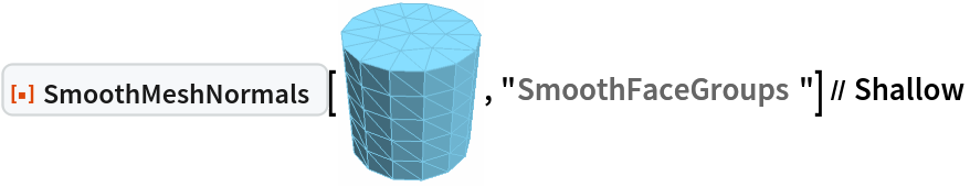ResourceFunction["SmoothMeshNormals"][\!\(\*
Graphics3DBox[
TagBox[
DynamicModuleBox[{Typeset`mesh = HoldComplete[
BoundaryMeshRegion[CompressedData["
1:eJx1lLEuRFEQhm+WjRfwAhoPYPVTadhtVIqthIKGLVS2UGhEoyRR0EjEK2xy
sLaQVWA1G4LYahPiJl6AzTkzyf3HfxK5yb/y3Tlzv5mp5Y3F1VKWZSt/f2OZ
njxkhZOHRr173nr6DFcXjdrlzXPQ/PFr/+PkZxAWXstb7fGh5btzpcHB9l1Y
Gy6Vj2e+Ld+JuWD+EDlSBc5mfK+04b3pKRP1ycr02WkL6pQQ/1+gTpmPfMv3
ivVY3izWb/l9um8VOKnO0IH3xue762esp5f61of+tFI9b9CHl9SHruWNlMf7
duFexoH6e6n+PtSJJw///54L8UGID0J8EOKDEB+E+KD3QB+E+CDEByE+CPFB
iA9CfEhP54MQH4T4IMQHIT4I8UGID+JdKPTZ6p+tjM7AeXJ4NDq3LGcc8+o6
fV/lo2/KJ7nzU/nop/IxVz7JGcc8X08+Kx/9Vz7J3bwoX+cF+ThHyie5mzvl
69zVoD84j8onuZtf+L42v8rHuVY+yd0eUL56qnsA/LQc/MSccdw+AT8tBz8x
Zxy3l8BPy8FPzBnH9lvyx/i495RPcrcnld8s+m983J/KJ7nbt8rXfVuD/uAe
Vj7J3d7G/dOB74v7HPzE3O1/5f8CUs9IxA==
"], {
Polygon[CompressedData["
1:eJwNw2e7sQAAANAr2aOMskM2Jdk0SCEyy5aVvt8/+f6w957nOVnjVzWAn5+f
f3+tfy0ASQI0SdfrdLPepKhmi2o1Gq12ox2JtKOAlaatHbrTbHa6zW6r1e21
eu12r9/uR6P9mBXsdMBBZ9DtDobdYa83ZHpMv8+wfTYWY+OgbTCwcQNuOOT4
Ic8w/IgZsexozI7j8XHCZuc4u8AJPC9M+MloNBFH4ngsSmMpkZCSdocgOKbC
dDKZziYzUZzNxbkkzWVJTibllMM5nToX08VstljOlvP5Upkrsqys5FUqtcKc
rsXCtV6sl8v1ZrlRlM1W2a5W291qh2G7tMu9Xrv36/1ms1c36naralttt9MO
u0M6fci4Pfu957g/qurxpJ407XTWzofD+XK4ZDKXrMd7PHqvx+vpdL2dbufz
7X6+Xy53/aJnszru9V2vvsf1cbs9nrfn/f583V+6/nrrbxx/53z+x8P/eXye
z4/xNF4v4/v6vt9f823mcmbeb/l8LOSHNAyybtS/3zr1pUyTapiNfL4RgSx+
wAIhkB+2AqAVhmAgYAPttgAcAIMOu9MRDATtIZfT7QoFQ86wx+31hENhN+Lz
+n1IGPGiEILCEBqA0WAADQXRcAhFwoV8JFqI1PKFYjQWL8YK0WIpnkiWEsV4
qZxMYeVUKVmuYOlMJV3GKtVMFq9mK5lqDc/la7kqXiNqBaJQJIololQmyhWi
UiWqtf+zrngS
"]]}, Method -> {"EliminateUnusedCoordinates" -> True, "DeleteDuplicateCoordinates" -> Automatic, "DeleteDuplicateCells" -> Automatic, "VertexAlias" -> Identity, "CheckOrientation" -> Automatic,
            "CoplanarityTolerance" -> Automatic, "CheckIntersections" -> Automatic, "BoundaryNesting" -> {{0, 0}}, "SeparateBoundaries" -> False, "TJunction" -> Automatic, "PropagateMarkers" -> True, "ZeroTest" -> Automatic, "Hash" -> 4471143145028545577}]]}, 
TagBox[GraphicsComplex3DBox[CompressedData["
1:eJx1lLEuRFEQhm+WjRfwAhoPYPVTadhtVIqthIKGLVS2UGhEoyRR0EjEK2xy
sLaQVWA1G4LYahPiJl6AzTkzyf3HfxK5yb/y3Tlzv5mp5Y3F1VKWZSt/f2OZ
njxkhZOHRr173nr6DFcXjdrlzXPQ/PFr/+PkZxAWXstb7fGh5btzpcHB9l1Y
Gy6Vj2e+Ld+JuWD+EDlSBc5mfK+04b3pKRP1ycr02WkL6pQQ/1+gTpmPfMv3
ivVY3izWb/l9um8VOKnO0IH3xue762esp5f61of+tFI9b9CHl9SHruWNlMf7
duFexoH6e6n+PtSJJw///54L8UGID0J8EOKDEB+E+KD3QB+E+CDEByE+CPFB
iA9CfEhP54MQH4T4IMQHIT4I8UGID+JdKPTZ6p+tjM7AeXJ4NDq3LGcc8+o6
fV/lo2/KJ7nzU/nop/IxVz7JGcc8X08+Kx/9Vz7J3bwoX+cF+ThHyie5mzvl
69zVoD84j8onuZtf+L42v8rHuVY+yd0eUL56qnsA/LQc/MSccdw+AT8tBz8x
Zxy3l8BPy8FPzBnH9lvyx/i495RPcrcnld8s+m983J/KJ7nbt8rXfVuD/uAe
Vj7J3d7G/dOB74v7HPzE3O1/5f8CUs9IxA==
"], 
{RGBColor[0.465719011680535, 0.7656186418234469, 0.8836254737685788], EdgeForm[RGBColor[
          0.465719011680535, 0.7656186418234469, 0.8836254737685788]], 
TagBox[Polygon3DBox[CompressedData["
1:eJwNw2e7sQAAANAr2aOMskM2Jdk0SCEyy5aVvt8/+f6w957nOVnjVzWAn5+f
f3+tfy0ASQI0SdfrdLPepKhmi2o1Gq12ox2JtKOAlaatHbrTbHa6zW6r1e21
eu12r9/uR6P9mBXsdMBBZ9DtDobdYa83ZHpMv8+wfTYWY+OgbTCwcQNuOOT4
Ic8w/IgZsexozI7j8XHCZuc4u8AJPC9M+MloNBFH4ngsSmMpkZCSdocgOKbC
dDKZziYzUZzNxbkkzWVJTibllMM5nToX08VstljOlvP5Upkrsqys5FUqtcKc
rsXCtV6sl8v1ZrlRlM1W2a5W291qh2G7tMu9Xrv36/1ms1c36naralttt9MO
u0M6fci4Pfu957g/qurxpJ407XTWzofD+XK4ZDKXrMd7PHqvx+vpdL2dbufz
7X6+Xy53/aJnszru9V2vvsf1cbs9nrfn/f583V+6/nrrbxx/53z+x8P/eXye
z4/xNF4v4/v6vt9f823mcmbeb/l8LOSHNAyybtS/3zr1pUyTapiNfL4RgSx+
wAIhkB+2AqAVhmAgYAPttgAcAIMOu9MRDATtIZfT7QoFQ86wx+31hENhN+Lz
+n1IGPGiEILCEBqA0WAADQXRcAhFwoV8JFqI1PKFYjQWL8YK0WIpnkiWEsV4
qZxMYeVUKVmuYOlMJV3GKtVMFq9mK5lqDc/la7kqXiNqBaJQJIololQmyhWi
UiWqtf+zrngS
"]],
Annotation[#, "Geometry"]& ]}],
MouseAppearanceTag["LinkHand"]],
AllowKernelInitialization->False],
"MeshGraphics3D",
AutoDelete->True,
Editable->False,
Selectable->False],
Boxed->False,
DefaultBaseStyle->{"MeshGraphics3D", FrontEnd`GraphicsHighlightColor -> Hue[0.1, 1, 0.7]},
ImageSize->{58.97769006957721, Automatic},
Lighting->{{"Ambient", 
GrayLevel[0.45]}, {"Directional", 
GrayLevel[0.3], 
ImageScaled[{2, 0, 2}]}, {"Directional", 
GrayLevel[0.33], 
ImageScaled[{2, 2, 2}]}, {"Directional", 
GrayLevel[0.3], 
ImageScaled[{0, 2, 2}]}}]\), "SmoothFaceGroups"] // Shallow