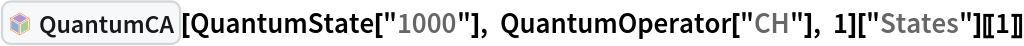 InterpretationBox[FrameBox[TagBox[TooltipBox[PaneBox[GridBox[List[List[GraphicsBox[List[Thickness[0.0025`], List[FaceForm[List[RGBColor[0.9607843137254902`, 0.5058823529411764`, 0.19607843137254902`], Opacity[1.`]]], FilledCurveBox[List[List[List[0, 2, 0], List[0, 1, 0], List[0, 1, 0], List[0, 1, 0], List[0, 1, 0]], List[List[0, 2, 0], List[0, 1, 0], List[0, 1, 0], List[0, 1, 0], List[0, 1, 0]], List[List[0, 2, 0], List[0, 1, 0], List[0, 1, 0], List[0, 1, 0], List[0, 1, 0], List[0, 1, 0]], List[List[0, 2, 0], List[1, 3, 3], List[0, 1, 0], List[1, 3, 3], List[0, 1, 0], List[1, 3, 3], List[0, 1, 0], List[1, 3, 3], List[1, 3, 3], List[0, 1, 0], List[1, 3, 3], List[0, 1, 0], List[1, 3, 3]]], List[List[List[205.`, 22.863691329956055`], List[205.`, 212.31669425964355`], List[246.01799774169922`, 235.99870109558105`], List[369.0710144042969`, 307.0436840057373`], List[369.0710144042969`, 117.59068870544434`], List[205.`, 22.863691329956055`]], List[List[30.928985595703125`, 307.0436840057373`], List[153.98200225830078`, 235.99870109558105`], List[195.`, 212.31669425964355`], List[195.`, 22.863691329956055`], List[30.928985595703125`, 117.59068870544434`], List[30.928985595703125`, 307.0436840057373`]], List[List[200.`, 410.42970085144043`], List[364.0710144042969`, 315.7036876678467`], List[241.01799774169922`, 244.65868949890137`], List[200.`, 220.97669792175293`], List[158.98200225830078`, 244.65868949890137`], List[35.928985595703125`, 315.7036876678467`], List[200.`, 410.42970085144043`]], List[List[376.5710144042969`, 320.03370475769043`], List[202.5`, 420.53370475769043`], List[200.95300006866455`, 421.42667961120605`], List[199.04699993133545`, 421.42667961120605`], List[197.5`, 420.53370475769043`], List[23.428985595703125`, 320.03370475769043`], List[21.882003784179688`, 319.1406993865967`], List[20.928985595703125`, 317.4896984100342`], List[20.928985595703125`, 315.7036876678467`], List[20.928985595703125`, 114.70369529724121`], List[20.928985595703125`, 112.91769218444824`], List[21.882003784179688`, 111.26669120788574`], List[23.428985595703125`, 110.37369346618652`], List[197.5`, 9.87369155883789`], List[198.27300024032593`, 9.426692008972168`], List[199.13700008392334`, 9.203690528869629`], List[200.`, 9.203690528869629`], List[200.86299991607666`, 9.203690528869629`], List[201.72699999809265`, 9.426692008972168`], List[202.5`, 9.87369155883789`], List[376.5710144042969`, 110.37369346618652`], List[378.1179962158203`, 111.26669120788574`], List[379.0710144042969`, 112.91769218444824`], List[379.0710144042969`, 114.70369529724121`], List[379.0710144042969`, 315.7036876678467`], List[379.0710144042969`, 317.4896984100342`], List[378.1179962158203`, 319.1406993865967`], List[376.5710144042969`, 320.03370475769043`]]]]], List[FaceForm[List[RGBColor[0.5529411764705883`, 0.6745098039215687`, 0.8117647058823529`], Opacity[1.`]]], FilledCurveBox[List[List[List[0, 2, 0], List[0, 1, 0], List[0, 1, 0], List[0, 1, 0]]], List[List[List[44.92900085449219`, 282.59088134765625`], List[181.00001525878906`, 204.0298843383789`], List[181.00001525878906`, 46.90887451171875`], List[44.92900085449219`, 125.46986389160156`], List[44.92900085449219`, 282.59088134765625`]]]]], List[FaceForm[List[RGBColor[0.6627450980392157`, 0.803921568627451`, 0.5686274509803921`], Opacity[1.`]]], FilledCurveBox[List[List[List[0, 2, 0], List[0, 1, 0], List[0, 1, 0], List[0, 1, 0]]], List[List[List[355.0710144042969`, 282.59088134765625`], List[355.0710144042969`, 125.46986389160156`], List[219.`, 46.90887451171875`], List[219.`, 204.0298843383789`], List[355.0710144042969`, 282.59088134765625`]]]]], List[FaceForm[List[RGBColor[0.6901960784313725`, 0.5882352941176471`, 0.8117647058823529`], Opacity[1.`]]], FilledCurveBox[List[List[List[0, 2, 0], List[0, 1, 0], List[0, 1, 0], List[0, 1, 0]]], List[List[List[200.`, 394.0606994628906`], List[336.0710144042969`, 315.4997024536133`], List[200.`, 236.93968200683594`], List[63.928985595703125`, 315.4997024536133`], List[200.`, 394.0606994628906`]]]]]], List[Rule[BaselinePosition, Scaled[0.15`]], Rule[ImageSize, 10], Rule[ImageSize, 15]]], StyleBox[RowBox[List["QuantumCA", " "]], Rule[ShowAutoStyles, False], Rule[ShowStringCharacters, False], Rule[FontSize, Times[0.9`, Inherited]], Rule[FontColor, GrayLevel[0.1`]]]]], Rule[GridBoxSpacings, List[Rule["Columns", List[List[0.25`]]]]]], Rule[Alignment, List[Left, Baseline]], Rule[BaselinePosition, Baseline], Rule[FrameMargins, List[List[3, 0], List[0, 0]]], Rule[BaseStyle, List[Rule[LineSpacing, List[0, 0]], Rule[LineBreakWithin, False]]]], RowBox[List["PacletSymbol", "[", RowBox[List["\"DenizYoldas/QuantumBlockCellularAutomata\"", ",", "\"DenizYoldas`QuantumBlockCellularAutomata`QuantumCA\""]], "]"]], Rule[TooltipStyle, List[Rule[ShowAutoStyles, True], Rule[ShowStringCharacters, True]]]], Function[Annotation[Slot[1], Style[Defer[PacletSymbol["DenizYoldas/QuantumBlockCellularAutomata", "DenizYoldas`QuantumBlockCellularAutomata`QuantumCA"]], Rule[ShowStringCharacters, True]], "Tooltip"]]], Rule[Background, RGBColor[0.968`, 0.976`, 0.984`]], Rule[BaselinePosition, Baseline], Rule[DefaultBaseStyle, List[]], Rule[FrameMargins, List[List[0, 0], List[1, 1]]], Rule[FrameStyle, RGBColor[0.831`, 0.847`, 0.85`]], Rule[RoundingRadius, 4]], PacletSymbol["DenizYoldas/QuantumBlockCellularAutomata", "DenizYoldas`QuantumBlockCellularAutomata`QuantumCA"], Rule[Selectable, False], Rule[SelectWithContents, True], Rule[BoxID, "PacletSymbolBox"]][QuantumState["1000"], QuantumOperator["CH"], 1]["States"][[1]]