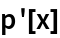 p'[x]