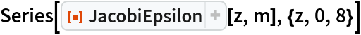 JacobiEpsilon | Wolfram Function Repository