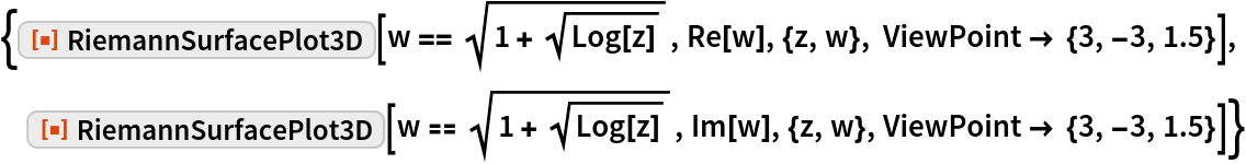 RiemannSurfacePlot3D | Wolfram Function Repository