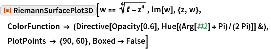 RiemannSurfacePlot3D | Wolfram Function Repository