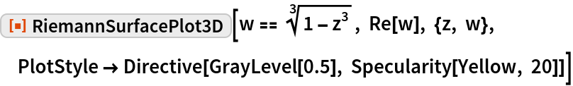 RiemannSurfacePlot3D | Wolfram Function Repository