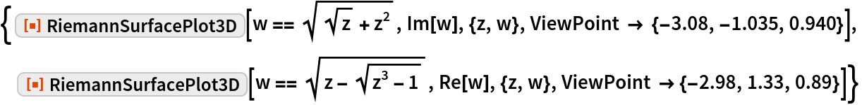 RiemannSurfacePlot3D | Wolfram Function Repository