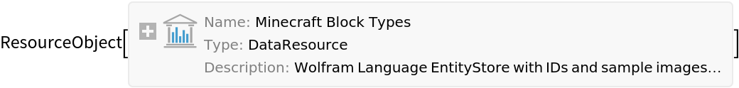 Minecraft Block Types  Wolfram Data Repository