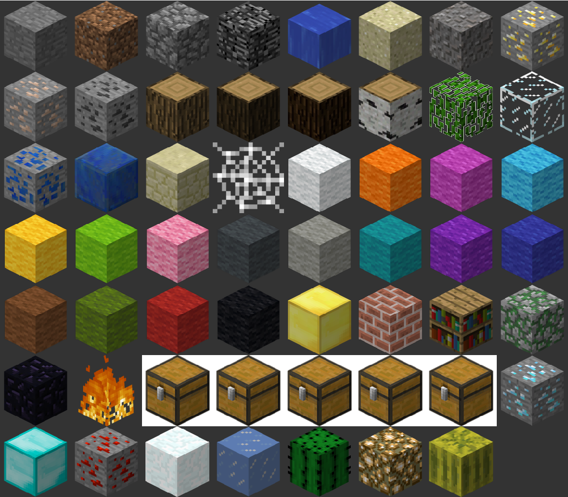 Minecraft Block Types  Wolfram Data Repository