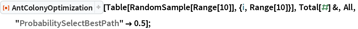 AntColonyOptimization | Wolfram Function Repository