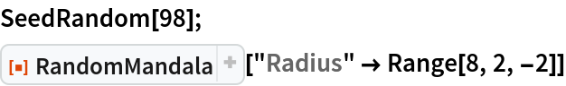 SeedRandom[98];
ResourceFunction["RandomMandala"]["Radius" -> Range[8, 2, -2]]