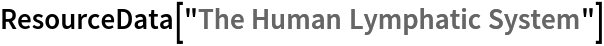 ResourceData[\!\(\*
TagBox["\"\<The Human Lymphatic System\>\"",
#& ,
BoxID -> "ResourceTag-The Human Lymphatic System-Input",
AutoDelete->True]\)]