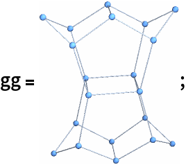 gg = \!\(\*
Graphics3DBox[
NamespaceBox["NetworkGraphics",
DynamicModuleBox[{Typeset`graph = HoldComplete[
Graph[{1, 2, 3, 4, 5, 6, 7, 8, 9, 10, 11, 12, 13, 14, 15, 16, 17, 18, 19, 20}, {Null, {{1, 2}, {2, 3}, {3, 4}, {4, 5}, {5, 6}, {6, 7}, {7, 8}, {8, 9}, {9, 10}, {10, 11}, {11, 12}, {12, 13}, {
          13, 14}, {14, 15}, {15, 16}, {16, 17}, {16, 18}, {18, 19}, {
          19, 20}, {8, 1}, {18, 9}, {20, 2}, {7, 3}, {20, 9}, {19, 4}, {18, 6}, {17, 10}, {20, 12}, {17, 13}, {19, 14}}}, {AnnotationRules -> {5 -> {"AtomicNumber" -> 6}, 4 -> {"AtomicNumber" -> 6}, 12 -> {"AtomicNumber" -> 6}, UndirectedEdge[1, 2] -> {"BondOrder" -> "Single"}, UndirectedEdge[8, 9] -> {"BondOrder" -> "Single"}, UndirectedEdge[12, 13] -> {"BondOrder" -> "Single"}, UndirectedEdge[13, 14] -> {"BondOrder" -> "Single"}, 10 -> {"AtomicNumber" -> 6}, UndirectedEdge[11, 12] -> {"BondOrder" -> "Single"}, 18 -> {"AtomicNumber" -> 6}, 11 -> {"AtomicNumber" -> 6}, UndirectedEdge[17, 13] -> {"BondOrder" -> "Single"}, UndirectedEdge[16, 17] -> {"BondOrder" -> "Single"}, 3 -> {"AtomicNumber" -> 6}, 6 -> {"AtomicNumber" -> 6}, UndirectedEdge[6, 7] -> {"BondOrder" -> "Single"}, UndirectedEdge[9, 10] -> {"BondOrder" -> "Single"}, 1 -> {"AtomicNumber" -> 6}, UndirectedEdge[20, 9] -> {"BondOrder" -> "Single"}, UndirectedEdge[7, 8] -> {"BondOrder" -> "Single"}, 17 -> {"AtomicNumber" -> 6}, 15 -> {"AtomicNumber" -> 6}, 2 -> {"AtomicNumber" -> 6}, 14 -> {"AtomicNumber" -> 6}, UndirectedEdge[10, 11] -> {"BondOrder" -> "Single"}, 13 -> {"AtomicNumber" -> 6}, UndirectedEdge[8, 1] -> {"BondOrder" -> "Single"}, UndirectedEdge[19, 14] -> {"BondOrder" -> "Single"}, UndirectedEdge[17, 10] -> {"BondOrder" -> "Single"}, 16 -> {"AtomicNumber" -> 6}, UndirectedEdge[19, 4] -> {"BondOrder" -> "Single"}, UndirectedEdge[5, 6] -> {"BondOrder" -> "Single"}, UndirectedEdge[16, 18] -> {"BondOrder" -> "Single"}, UndirectedEdge[4, 5] -> {"BondOrder" -> "Single"}, UndirectedEdge[15, 16] -> {"BondOrder" -> "Single"}, UndirectedEdge[3, 4] -> {"BondOrder" -> "Single"}, UndirectedEdge[18, 9] -> {"BondOrder" -> "Single"}, UndirectedEdge[20, 12] -> {"BondOrder" -> "Single"}, 20 -> {"AtomicNumber" -> 6}, UndirectedEdge[18, 6] -> {"BondOrder" -> "Single"}, 8 -> {"AtomicNumber" -> 6}, UndirectedEdge[19, 20] -> {"BondOrder" -> "Single"}, UndirectedEdge[18, 19] -> {"BondOrder" -> "Single"}, UndirectedEdge[20, 2] -> {"BondOrder" -> "Single"}, 7 -> {"AtomicNumber" -> 6}, UndirectedEdge[2, 3] -> {"BondOrder" -> "Single"}, 9 -> {"AtomicNumber" -> 6}, UndirectedEdge[14, 15] -> {"BondOrder" -> "Single"}, UndirectedEdge[7, 3] -> {"BondOrder" -> "Single"}, 19 -> {"AtomicNumber" -> 6}}, GraphLayout -> {"Dimension" -> 3, "VertexLayout" -> "SpringElectricalEmbedding"}}]]}, 
TagBox[GraphicsGroup3DBox[GraphicsComplex3DBox[CompressedData["
1:eJxTTMoPSmViYGAQAWJmIHbke1P8W5HLgQEKrtzOqBaPfmBvJnZha0Abm0Pd
7Gfawe0P7RkChP+xW9raO1zgq5Wew+WgUVH5+c6Wr/YX9u8/9Zt5h/2hfwx7
61vZHKpi/C7MCGaEm/erc8GJSQpcDlt0gjP+bWV1mMDJM1ku/IH9rJVnztxs
Z3OwaHNeOymE0SHyNXdLa8wHex3W8LfngebPVNG//HHbV3sfGS6pxXve2tfZ
C12fBnSPp+/5vPaOh/ZME3UqHIHq1zvdYVSf/cuesWPV8T0mr+zLGuf+Phjw
zr7J06boYOAD+45Nu6ZebX5onzdn2ROQ+QkvWor3n1tnz9Dg+1okhMtefXbt
hfqIB/ZhN/jKE0Mf2Isbf+O/0gj074vjz1y77YHqhKJmLjK2/7VzURHr9q/2
Cy5wlhZ+3W6/bnVChFXYA3u9r98UHgPdz3DAKFNmApf9gdmzvKw41ts3pUZn
bdrG6sCQvzaYJ/aB/RQmlnsiQHumnZb//RuofqvI/+umsR/sYeHkbHLp8NGt
X+0tsp9sfwb075OwnZI7Zv2yP8I4v6zR9599kn/qjp2B7+wDj5zraAaKi3zJ
DEjy+2dfs1P6TlT0Zvuf4gemsALFF8gxK0dbvbLf4dDVfsBpsz0AtavYKQ==

"], {
{Hue[0.6, 0.2, 0.8], Arrowheads[0.], Arrow3DBox[TubeBox[{{1, 2}, {1, 8}, {2, 3}, {2, 20}, {3, 4}, {3, 7}, {4, 5}, {4, 19}, {5, 6}, {6, 7}, {6, 18}, {7,
              8}, {8, 9}, {9, 10}, {9, 18}, {9, 20}, {10, 11}, {10, 17}, {11, 12}, {12, 13}, {12, 20}, {13, 14}, {13, 17}, {
             14, 15}, {14, 19}, {15, 16}, {16, 17}, {16, 18}, {18, 19}, {19, 20}}], 0.06507303815546206]}, 
{Hue[0.6, 0.6, 1], SphereBox[1, 0.06507303815546206], SphereBox[2, 0.06507303815546206], SphereBox[3, 0.06507303815546206], SphereBox[4, 0.06507303815546206], SphereBox[5, 0.06507303815546206], SphereBox[6, 0.06507303815546206], SphereBox[7, 0.06507303815546206], SphereBox[8, 0.06507303815546206], SphereBox[9, 0.06507303815546206], SphereBox[10, 0.06507303815546206], SphereBox[11, 0.06507303815546206], SphereBox[12, 0.06507303815546206], SphereBox[13, 0.06507303815546206], SphereBox[14, 0.06507303815546206], SphereBox[15, 0.06507303815546206], SphereBox[16, 0.06507303815546206], SphereBox[17, 0.06507303815546206], SphereBox[18, 0.06507303815546206], SphereBox[19, 0.06507303815546206], SphereBox[20, 0.06507303815546206]}}]],
MouseAppearanceTag["NetworkGraphics"]],
AllowKernelInitialization->False]],
BaseStyle->{Graphics3DBoxOptions -> {Method -> {"ShrinkWrap" -> True}}},
     
Boxed->False,
DefaultBaseStyle->"NetworkGraphics",
FormatType->TraditionalForm,
Lighting->{{"Directional", 
GrayLevel[0.7], 
ImageScaled[{1, 1, 0}]}, {"Point", 
GrayLevel[0.9], 
ImageScaled[{0, 0, 0}], {0, 0, 0.07}}},
ViewPoint->{-1.416849149524804, 0.3059078201308579, -3.0576067263586446`},
ViewVertical->{-0.8523851455933351, -0.003400704808721405, -0.5229034315995953}]\);