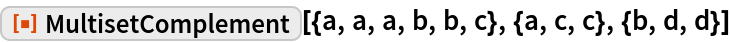 MultisetComplement | Wolfram Function Repository