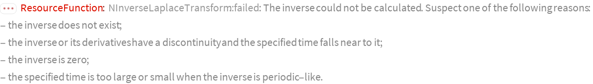 NInverseLaplaceTransform | Wolfram Function Repository