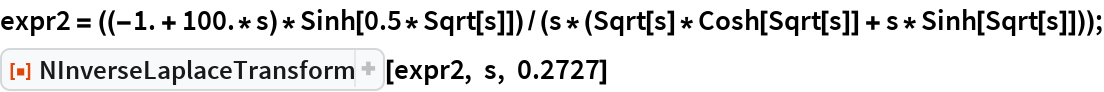 NInverseLaplaceTransform | Wolfram Function Repository