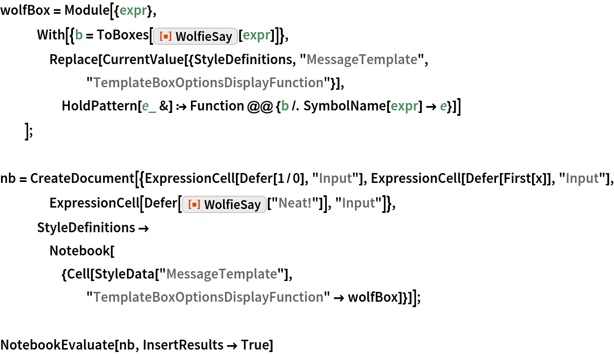 WolfieSay | Wolfram Function Repository