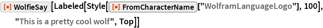 WolfieSay | Wolfram Function Repository