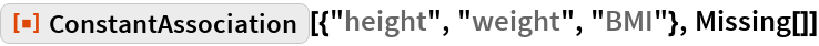 ConstantAssociation | Wolfram Function Repository