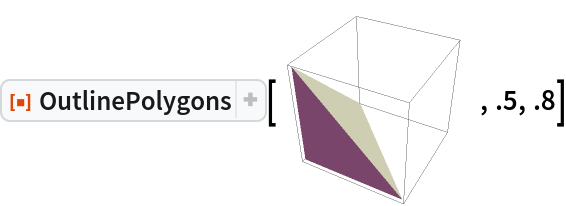 ResourceFunction["OutlinePolygons"][\!\(\*
Graphics3DBox[
{EdgeForm[None], Polygon3DBox[{{1, 0, 0}, {0, 1, 0}, {0, 0, 1}}], Polygon3DBox[{{0, 1, 0}, {1, 0, 0}, {0, 0, 0}}], Polygon3DBox[{{0, 0, 1}, {0, 0, 0}, {1, 0, 0}}], Polygon3DBox[{{0, 0, 0}, {0, 0, 1}, {0, 1, 0}}]},
ImageSize->{90., 90.},
ViewAngle->0.5011114127587019,
ViewPoint->{1.3, -2.4, 2.},
ViewVertical->{0., 0., 1.}]\), .5, .8]