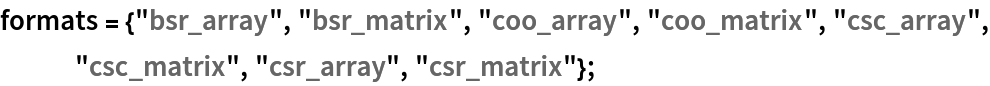 formats = {"bsr_array", "bsr_matrix", "coo_array", "coo_matrix", "csc_array", "csc_matrix", "csr_array", "csr_matrix"};