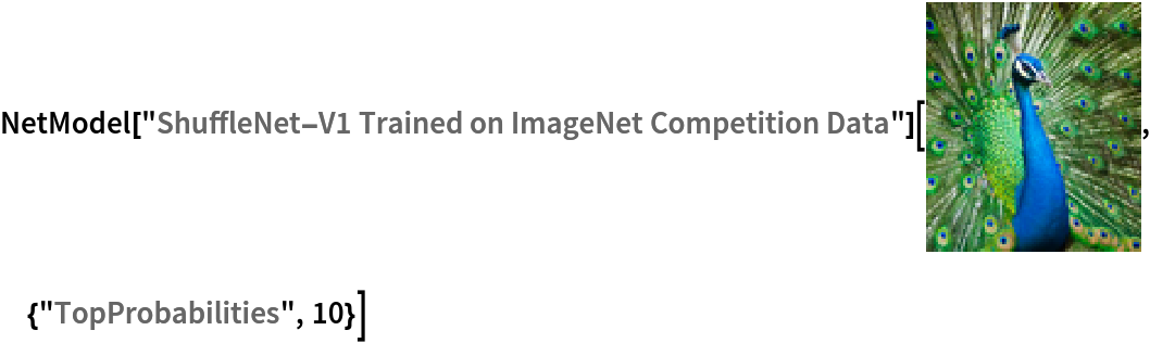 NetModel["ShuffleNet-V1 Trained on ImageNet Competition Data"][\!\(\*
GraphicsBox[
TagBox[RasterBox[CompressedData["
1:eJwcu2V0XGe2rV22Y4oZZIEFFjMzl5hZqioxs1RiZmYGy7bMMsZMsRMndhIn
DnZ30pA0pplun9N9xr197rnfn+dbtsfYlsoqbVjvWnM+c++yaVFdatlmhULR
tEP+Si1sC2lsLOxI2y8vMrRNleXa0pIYbXNpeWmjT9EW+ccy2TSyvSGbvac+
qWojcos8iEiwxifUEGWCBRn5fvgGWBERbUtgrBXGTvsITbEmNcuD+bkGYmOd
qWsOYXi4GFWGC1nZ5oSkGqOp8CcmzYXSihjWL01zfL2FC+fHqW7IxSXoEKkF
HiTk+pBdEyz7deD5Zw+4+vAS5r6HCVFZoCrxxs33IP0zWVR3xDA8W8OdZ6dZ
uzmCX6oF6bVK4ioDKGmJY2SqGDevvcTEH2N2pZzYNF8Sit8gOfEgpoZ7MTLc
gZP9IfwC9pGQehhz881ExJuSkGNOaNphMip0mL+Qx+q9FmLKNrO8UcZ//vvn
PPlkgareAMLydNC0HKNp2JnVMyVoOx3JrrUkQLWf8DxLQosPEFZmglfqXqnZ
FuIy9tIzncjFu23UdbviF34Qe299bOz2U1rjj7YjgoQsK2LTHalpjcU32Jz0
bHlflClmrocJiDcnszCQvt5MyiqiKalxpqE+lur6KFJUJrgFHqJ3pJT0XD9a
WvO4fHuVueVaHt4/S3NHBaFJ5pQ0BJPfoCQ4yRa/CE+++OlzLt0+g63vUWp7
MnDxNkCdH8z6nV5SKwJ4+tlD/vj3P3Px3jliCzzJawzFL86Egcl8SsrCCAw5
zKTU+eS5Zjz97YnJ30R61g6OGe/EwmIfNpYHsbXdg4f/m3KNsXJdiTj67CUs
ew8dp4M48X43GZ02NE+Gcf2dXq69O0zzfCw+mt0UdFlR3u5E12gErb1Kcsqc
CE45QmK9OUkNpsRXOJNcZUJEzg7qJoIYXNLQUBdJTNRO8ssNWD2nxT1EDyPH
vUREWkntPFDnWktNIwlNsCX81RZnhabABztfI/wTzCiujGF8uk42LekaZ2ql
Xkmp5mTlORIeY0ZVg6xRhjP1Wg0P3r7G7TuL3H5wkv6xesKSzChvikZVGoh7
mAF51Vn883/+i8fP7qKM92Xx7BgWDgeo6kxg451hJi7ncPvFCn//v/+iY2iA
4o5IkircSc12oLknhZCYY3JcD959Z4XmAQ3mNlvI1FqRVrqTyFAjkuMcsbTZ
i7XNHlxcdqNtiidJ446FxyZS+7xpvKAhttOAzB5b7n64zMTpQhJrzbAJPUCI
xpDYHEPSC2xJTLYhp9CWZHmd2yDHL7MnrsyapBozSrtM6Z1P4vIn4+T0eJNS
cJTTGw3certbZswPc9nXUefdeAUcJSHTiZAoY0rrpDfro8kuDUAZaUNjRwbh
qZ6Yuu2S+sVS15LC8EQZ+cW+0rv+tHZFkKqS9Uy2pLE7kYw8dyqrw7lyd5Lr
b81x78lpqpuyCYm3kH2GkFsVTECcEeriRP74H39gYmGK8ORA5s/1EJ5my/ip
ErKrImkZKOLjr+7y4It7FHVkU9AZQEiONS398n1VANHxhiwu5nP5QTcJRYGU
96gpHglEpT0gdXclIswaS7tt2DntJi3VhrCwgyijDpHeZEjJcXfS21zJbXGn
ezqcnE5XlEUGOEcewSpAj9LWDC7eHqKoxpFyWdOoKHNySv3Q1Hmh0XqSXGxI
as1Rhi/nsvF0lPJuF1LrD1C9EMjanVZytRY4ByrYYbsdfaeD2HgfITjDGlW+
NxHJ5uRWKimujSIs2oGe4XzSigMxsNmHKseXHKlr73AeDS0JjE7mMT5fJLV2
JipW+rMlkjTRWG1TLKev9vPhx1d5+eUjugZriVe7UCbr0zqYjk+EAUPT3fzv
//knbcPN5NYkynyVE5Bow8KZERoHYzlxqYUvfvget17ekVlNQFXnSX5bJAun
OwmI0Sczz563n8yi7U4gMNKWm083MHbdRuWo1KTbCZ/gQzg675RrMCExzZSo
xEMk5cps11kT0ahDxagfXQuxNPX6k1hjgZtqN64hBvjGHGXlYjPjx7NILz0s
PuBJjeh9dnkIqVUuRJaZUzWpZOCihsrpaMo6XBic8qe+24PUWmc8khWoyyxZ
v6JFL2EzRzwOYex2AJuQQ9R3phKn8iSnPIzS2tjXelspGptSJP3raEBMkifa
1jiapKfbu3J4970zjM81ygxZkZBkJ3oVSW61UvpXw9W757h8bZ6vf/YZHf0N
Ul9nqtviqWgIx9ZtP4trc/zj33+T88umczRHelpmQLR7daOHluE07j27yfd/
/Z6rT6V/25MJzTjG2Fo17aNZeEYe4PbTKX711x+hqk+S3+knvjiIgup4WlZD
KR7fR1LBYUIjjMTTjPAK3oFX3B7xMSfRTDeKZ3zovVRMzXI6Vf1hsm8j3CM3
kVwgntKeJLMl8y89mlwuXt/iSLrWgYpOJWU9AZRNx1F8Mg31eBAZDTaUDsg6
ncghKMuA1HIH5k/myVZIRpktRYuuWHdu5VDALowdd1PUHEBalR/x2eKVpb6k
5DiRUxRCSV2IaKSNeJiJ6GYIM4stnLswx52HZ8THW6mqjSQy1ui1trya/5Ka
bJ6/eI/T5+YYm+siv1ZNdkkgxY1RFGnDsXLR59Hze3zxi4/IFy2dPdWGd4oB
s2eaGVtpZGq5i49/8oT/9a+/cue9m2RWhZAouju/3oa63o4Cmdvbj8eYvdT5
WjuefP6uaEQkk6eqiZL+im7eRnr1HvJqQ3ASDXT330Ok1h71gBJVlzelJ6JI
W0wjfz0flbBCQqUpRXUOcm1eRKksCcowFH4wJbPek9Q6RzKaHKjvD2XsXCG9
1/IIGzAnsduGPtGyrAFforSm5IoXNvfH0NwaT0CCDo4h23EvruVYZjPubY4Y
KHfil3SUonoX6QkvavrTKasMJa/Kn46xNFSiEVYeRykoTaS7t5I7D84wdbyD
UxcnqamLISLWkKqmOMqbY6XHc3n+8XUm58tp6U0nMdebGvG21sEccppSxWP0
ufv+OdauDlJQmcTUxhC2sQacvjPD2Ikart2f56MfPuVP//oli1e1wl32opO5
9E6WoswzoHEohkuPhomrcOX84ylKurJZvDIquheAffB+gvL30DbuR67Mobnr
LtyD9cjo8SdhMpCEWSWRF3MouS3+fl6J3fk4aq5FUzQXTni+Af7S5yGaowRl
G5BQbUeKcFL1ZCRTF/IZupRD7JAZjkPOBG/EE7oYRfyEH4Xj7rROpRKRq4NH
9A4CU3XxiTmI4s0AFFvLMNd041K3H+e4w3QMJEovOKIdSqJzMIqEbDfyq4PJ
LPPG0m838amBLC71cPvhcRp6s1g61cfoeKn4jRnVLbEMzRZJLVO5cmOKxeNa
7jxeF92LorUnh/ahUtHaGEJjzHn84ToDwrdTC3WU9iSTUu3J/Q8uk9am4cWP
Nvjp717w5W8e0TCSSXSJI6s3m6SH7UmucWFsXcupO2Ok1wlj3Rmifb6CnpVq
YWw9HHx1KO5KZHpVS1icJf4ReiQU2FE9EUz8qDN2F9Rkviwm50EnUfeaMb0R
i81aOMWrvoSUG+OTehBflQ6+WXoE5BmTKN7StKSibDKa2LEQYqVnM1+Uc2C1
FEW9ir0ttgRNRBHXZkCo1Dcgw4CwVDmmypitRwpR7Ihgs+1ZLIekP0u2U9Pr
LRxzjNC4Y+RrRbf7RMNrAtDke+IXb0VosivD05VMzFe+1uv1jVFWjreTJT1a
og2jfyqL2qYMHr97ifef3eDh87tUdFVQ1ZZIm3BrjMpH9C2C937yJalNIwSO
rnOsZRSTrFrs6k5zxEfF2sUJ/v7P76SHH5BUInliJISaiTAcvQ7TNJ7ByRtD
ovVqps92snR5jKvPThIprOYcaPCaQXpP1lDYFEG0cE2R1o/kQmeK612pOV9C
yFc1FFyqZXf6C3QTz1G5UETCiTCcZv2JGvfHOl8Xq6Q9OKTpEFbtRsPxAqIH
QnBs9+DAYCD+X9SgulfAJu/77LRcxDgjimMVUtshyS1lx/CLEVYI3S1+dJh9
Mb28cWCNrdb3MG/x51jfG6RUHBVPDqS0WmZCtLNR9L6yKYS6ziTiVS6iT/bC
W+n0iidNrtSxcfsEzz96SHKy+Kd4Y8dwCpq8GL779Uu+EW97+vIBBY0ZFJcH
0zVWhluIBVV9JQS0raOwaUMR2MPmnCEUeyPZ6iPrvd2a2cVFXv258ewOnpLr
rr5cJ1vOzy/MjutPT3DxwTjtYzXcf3mTC/fWmThfhXP0fvxjLGgZzBSWUxIq
mTKvNoymoVyCEkyoHEvB5Vw50T9vJHyimjeUX7D3aDkh6myWF5JwX4om+kwm
+v0+GGkOYJp8AFfpXWWlC8oyB/xbvPDQOmE8FIr7hRAsYtVsM8jB3D2Mkiov
DGtM0NUcwdJzGyl55kwIOx7uEEYsz8S+MB2TPkd2j0vmKzpMWbsXTT3xDI5X
0DdYQnljLN0T+WiEzVyVBuSUhLN+oZ+l9V5mL/RwX7S0si5Mcos3lQ2hxCX4
8cWXH/C73/9SGPal6Hcrrf1pDK6USAa3xK2onM2ZS2wPH2DbYQd2H3Ngy8Gj
KA4b4hoRzEdfPeAf//NHYYFGCociWbrbL5powamNKe5/IvUUH5s6NcijT+/x
yY/fpnYkWOqky+BsLS1jBcSqrQlONKN2rJA08dOi4QRKzxSwW7xt/0YkqrfT
sE+cZtuRFezCK5ldSid2NZ/giyq2LYZgWmmFk+ooe8SjzIVVgpOP4RqjS3C6
Ge5pNuhJDgkQ3j0Y5YNBkCeJhfZSPz8UWjfeiDuCSdJB4V0LtqRsY1vnNnYs
bUYxfZRtdWY4p+8lSTxY2xUqPOxCUWW4nHclw4tVNPZliEbvJbtdNOJCFR3n
qqhZDGL+Shndk8niVf50DquJS/Xgh9/8kD//7Q988c2X9E73UN0VTeP5TA43
J7O5bpY34qfZYRHNZmML9huaoefpgat/KKevrfDbv3/F17//kgRh8LPvjJLZ
LOcimeXLn34gvbtM/YBK6nyG47fbWb85glus5NYiPy7dO0mw2o3AFAsqh9LR
9MVRtKqi60E5ER0OWFeYsS3bmiNTXiSfTcC/qp7g9mwCR+w4KhnX9GIG22aD
OaQyRC9qP04VTsS1RGDpsQd7n4PChQYEx+jgotTHIO0YBmG7RCd28mbsTnaU
GKIQ9tuksUGh3IVusA6HXPfzpvcedga/yVbh7y2JBphE7sMz8QA5Na7CAkFo
26PonSmifTyPnMpgPMN3iY4fJlnmpe5sOaG1tqzeGWZ4vpDS5kCGlvNQl/vy
8Q9e8tu//YonL94STW6iuD2Y0nPpvFGVydaqZbYFV7N59yF0LIUbc5LIr8uk
ebier3/6Of/877+Ixz0nW5vI1fdW8E22Zub0MD/87hPmzo0zttrDR/Lz+59e
JCTPCO90U65/eB51Vbjk26PkjKZQdSoLzUCg5IgU4lq98Cs0xy7FUOoicxL5
Jm+WOOO+6IbNsgOKNgf2jTtg0euFQaI+llIb68ijmEYdFa4xlXl0JCDAGBun
vdg7H+CY614cw/YKs5thmXAYY+Fks8wj6Pq8yT6rHew228Jeqz3oCPMe9dXl
iKzDwSR9jiTtxyHhEN7S49EqXZr6YmkbyKB7KpuGwRRhNFfsvQ5hHbaD7C4f
KhZSSWhwoWYgnaIGX7LqXBlZVpNW6PaaBe59cJ1LD04yOt8sjCAM2+PLkSg3
7NOK2WoRhbmzPSEpbpQ1akSDMlg9O8fnP37Bd394QZuw/+xGGa3zauKLgvjy
u8/48tuXNE828INffs6v//Kt5JAqrPz2071STv+pOoJyHMmbTaLiRCp5o0pq
JhMIybTAOlwHXZfdHLHeJT21m0PCGQe896IbegijXEMODTigJ5nPOVEXc7dd
BCZY4x15jGPOb+IhuUeV6YGT/R5MbfZi6bBHssIW7JX7idKYkVxhhVvaEWwj
ZE18DmPtcQTPUCvsPAxRFQZhZrsbR8mrul57sY46jGPSEbyTj+IXu4fGrjja
BzKZPtlI/3yp5A47bP3l53EHSGq2J3VGmLHPFU2nt3CVOxlZfqLXWUTGW1Ml
OjB1oonT99cYPDtMcV8KNoNBuHR7s/LoFDkjbcJa4cRkeVLZmkdLfxXHz5/i
xWef8Ie//pWGyTouv7OMb6LMx9V5fvLbr7n55CpXH1zgZ7/9AVfuncBaWKy0
M5P1G3NEyJpqxoNpOpuNVrLDK/ZfvtVLrmiEgc8ejjrt44jxm+joS48dexNd
tz04hR3ALGAnhim6eEitPERj00r9pD76hESbUin6FBFnQnDCMRz9dNAz3oyv
8rDUVThKbY5L6B6cpTe9E4R3E43wkH73jDIiNF3q5L2P+DgHlEFmBCrtsXLT
wUBqrcyyxj3xKP6p+qjlWPPH2yhryGDmVDepBZ4EJEq+UethXnEAzx4nXFdd
MVk6imralqzqQMYXakhTedDRl03fUikDJzqZmOsmZzILxaz4y2kv5j5ZZeC9
Wen9MOGvIMqaMukfrWP55DI//PoLfvenPzJ2fpT+401EqkJ4+dOP+fIXL5ld
H+ezn3zE7//5CzSVMYQkO/PRz96lRJghqkGOea2QlhNqusWrNt6dpPtkGfFN
ga/72j/RHjsfQ+yd9DCx2MdhEwUu/tJv0ldG7tuFm3dLnQzwitQhKtWCoal8
isr9CJQet/Dajlu4nnBqKOnZzq/f4xy+D0fRVRflPpQJws3Svx7hkhXl/U7K
N3EK2U1hsTflco2RKQ4kFthiG7ifaI2tzJT4b46lHM+CSzfnmDsxxOzJYbIr
QglPtsWj1IidNdvxkrnSPipHeVGJz2knwntc6ZnLIy3bg8aeLIbPthFbEIp2
ohyvEwmEHo+h7Uk1xz9YxP96PvqDfjSt1dHUX0xHVx4LC4O88/gdfvCzz7n8
8SnJ6tGsnlvg2z9/w9XHF8TbLvDhdx8wttGPR4Itt9/Z4Nz94yg73MhZjmbl
4QjaORUb74yz/miQrMFIAkslF7eFEZwl+hp0mMBEU5ylF51lfl08DDhmvQOv
cBPhex98Q49QUOFHdJqZ9Kg53vG6UqcDkos01LSEoymyIyTGBNcQmfOQfThL
bQOi9QmX7BkiX30jdfGX70NTRF9Fl0rbvIkTRogVNg9INCf5FX+F6RBZYI0y
05zAJHOKmiK5eHWJm/evUNqYSUiSFfYVRth0HqPnSjwXNuq49G4/YWeFL0ck
941nEZHtgqYkkpO35oloTKDqcj0OazGcfTbEN0/O8FRqN/rhLFtqrGh82EP/
dB29PbWMD1aycX6Fr756zvzFQeJqg3n+9VM+/f4Teo/38f4PP+TLX70ksS6c
zpUaHn95j4TWEKKnArn40SSNixlSey0XH/fTdVJDxrA/ZcK2gXUueJfokFHl
RGqpLRnl1tR1x+IRoidaa0dWfjDRsZZ0jmeKz7pJ/+qIxipQZljRNJrJkuSR
CJWB9OhhotMt5OeWZEje8g3Tx8FzB+6Bu/BQHpQa7qesO1RmN5nW7nAySk2J
zxQtEe0IEh1XxtngE21OWJYjgRmiA8mmxKS7cOXKGs8+eIfSllz800zwKDbG
rsWUq2dy+dlbbXz30TCtlxPRy3Wkdr5Acp6tMEE4D9+/QfBQPFZzyVjOe/Jc
avofX9/h+w+uSo8+JP5CO4XXWhi5Osb64hiDbbkcn+ni3rsXSKyIFG+r5wd/
/JRbz26xcHmVH3z/peTiRdQt6Tz/xSOaTpcT1O7I8LV8WlezaJ1L45Hw8dL9
HvJGgkits6VsIAj/Qh1SWo4Rma9D9aSLbErS6g2o7A2laTCNkgYfqnskJ/Z5
EFq8k4Dk/dQ2S3+c06KStQmSfvKT7JucbUVzVwSZxS4ERppg5bAPe983hSP2
iQ4EMzaXz8RqDi0jsaxuNOArHpaaZUmKbFllXkSlOJMgfuMm3hlT6IlSON1b
+KR7oJIf/Oh9Wkcr8El2wihaD9PqN3n2Tg0LayOsnp7k9LMiLHOtSGkNwznS
mOT8SD74/DmBbUnskWs0ndLlwaeLdCzOcfHKBT54usSgrEvKcgUjd6e4df0C
s4NVPL3Yy5MnG+Q1V3Hu3Vt88d0LTl2Z5Pp761z5/BqNUzUs3V5g7e0J/IVp
y+8m03VLRcOqmhNvtXD3+TrNp8pI6fWVOsbgknEYZYUefkW6pHY4UdglGbT0
EMWtofSOx1HZ5UfDbBi53Y74pu4iJM6IkaVa5q91yPuO4aPRJUTyQIvwzMqF
CjoHQ0gu0sMrfjuBsUdJL3Yjt8aRwel8jp+tZ3KhlMm1YvLq7IjMNsDD9wD1
bZE0DySTKwyfWepNQJIlYdmuhOc5y/kZE57jxOhcNW1DWYRLb++SOTGv2MvM
oyZ2GWjZalrKyNs9hMr1+giTe6ZZiIb7MH1xBrXk6qMt5jjOHKXq1gYKhZZ9
thWcuLlA13uNOHVHMC5a8P4Xz3ny6BpDbz3Ff+wHGPX9Gvul74k8/iO05+9x
4+OH3PrgJiMbY5x5f5nUVh+SFpVk3czCpMeB5afL4nWPpe7DxNQ7k9jljnel
GbaSw5RlJjRKb6W3KvGTax66XE3fWQ29C3GcftBERoez8MMBSttjaBrXoBR9
NA7dgUOsHvVDOYwtVFBWH0xCvjWqEkdhFT3Sm22Z26jk/U/OMi/rWdcbRutY
Ek0joSSoDgoTeKDOtiUuyQR1rj1ldcGyjxByigNJyvcSbXCVPs8lLNcZ0wR9
xufahJ/6Scr1Ry/yELuyt5G9nsmbjlMoTAfJXBmh4po/QS3uuIXJmmTZUzWc
w+CZNixrPNBp3kHOtSHe8L2PImCZzmtrdD7X4twUytyVKckOH7N29x0UEbIG
xd+i6P4PFMP/iaLr32wb+Scu899TcPdDLn10hcqTxbh1h5G5nk70XAQlc1mM
C4uNnNGS2RnD+BUtsbX2uOcY4JZlRmpfMOU9UXgkGYnn1snxGhm4WEz7q3u5
DRZE10rNL2hZ2KglqNoc44TtOCXovO63s9emxYMiCEs3JqvcXXj3GAOnK7j9
4gILF8uEcbL42Z8+ZORkATGlB9H2B6HpcmTsch5RorFq0Xv/+EOEpB4TT/Kj
siFWeDQBZZITpU0xaEp9MQ/bL6ySyJVbS8QVhOMq3vqG5Lyw2f2EtHWwPec9
8ZECiu6HoKz1Ib3Ah4Rsd45fmeDUjUnRrkg2yTnnXxI2mT6LzfAGC29XkvSs
mpIrbVx9+ypf/eoZWSM3ca+7iVn+GeLOfYPDuT9LjX/PpqG/CNtJrTv+it3E
MyIu9KN6b5Tku41krkr+udlE7bVqEir92Li3SsvxSlzzDAirFf+UPKnpDCW5
1ImuuULxqg7mLxUxcKkd/x53IudDJY+kM3BTPEz02jfrIFHlNqga/UiqcCW4
2ELO3xJNix9lXb6MLuWy9lYFXfMa2mfSKRjwI6/T93Xdq3rCuPxgkL7FFOqG
A7ATVgtLPUJUtgneMXrSx0qq6uPpGcmnoDKBbOG9MuFzp1QDzJRHaZurlHXR
4l1kwcEAfXRzt5F1fD957W50bDgRcjJKNC7m9XOQlFwfnnx0j/4Lr+7TRmMd
fADD1oOozrgxcCoazbMSnBY1dN/t58rTy5x6dA7vvFH++B//IrlkmbT2DS5+
8mvqXv6draf+xKa1v7Gn9g8o6r/H58yPOf3RCZRyLarbWoqvFBG6EEvzuQZm
3xrAM9uG0GpnWs9lk9GuJEOY6/L7s1QMJfH+p2eEY6ZJnA3BZyka5zOh+E34
4tBkga9oZnK9D9GFHsK3RjhJ3gou0KegM4TG4QRhz1TGV/JoHpKaNrmQ3+GH
usYada0pxy+Vs/RaJ+KEQRwITtmJSdB+7NIO4l9ljGX8PnTspSfjnBkaq6Cx
rYjkgkDK5f2B2WYYSaZxjjajejiJsPpA7FP1OBi8i51527Ge2477LXcs24NJ
6gxGXW8vaxPOpz9+ytS5UfzFE50z9uHVYsW+BSe8nmvwuFxLjvR871u9nHq2
ineq7DerEvgnP/rJXzhsGcdO6zjyWoRxv/gzRzo+QJH4Drt7/8ibYz9j7sUT
Oj6ao/jpELmLSWRLZjv98Qn8W1zI6RNuvtlHUpuSlGYld99bpHpCzfz1Tp59
c5/s2Vh8T6WS9KKMkoc5JF4tweF0AE7TkUQLs9pEHMJFGDexwI6cnnD61nKp
Gojl/JNpVq7WktVgRtmgL6pWJwZO5tC2kox2NoWCLldii4xwTd6Ne/wBtgg/
bEnbzZZkqZ3wsGOkKY7hdowtihattQjvvrrnEESs9INbhGQ2Vx3yG6LJaInD
I1MfczmPwwEH2J59GJdhH9TDUaJ/ftJ/pqRWOYr/dXLtgzW8Uu1xi91J3KAr
cWfUqK/WkXm5gpK1Ek6+e5yNZ5d408KBqv4O/v7vP/DP//PfJMbl4Bzozq4D
QZSUzvPrP/43Nkln2VH2kDeqH6JcucHqj9epud8l65TK6O0+HHLNUI1EsPp4
hNLRRCpmcrn/8jLN42lox5JlRqbI6UjCeSgGh88baXm/kAOqK2yLuEHmXDFO
o67YNXjhnKZLYY2SmoEYSqYSmL3WzLlHA8IuyWR3uKJqNqdtOpb2E2nkLkSQ
0etOYLkZkTWvntsJyyUfllyvy87Cw2yvPcCO2s28qT7w+l6QZeABEiUDjolW
tfSn0/bq8zrNUcSU2+OQpENsrhvNU0WkS+60jtLhWJohjqlHyWwPoUYYNG/I
l9x6G6KLZa5mxXuWcogrDcQu7k00I35Sh1ZOvL9Ewbzo5mktlz86x4xo9KHA
CDabeDMwd1x6+D9p1vZxaJ8tlnb27HJUsnb1HX777/+PbWmzmJbN49Y8RtN7
c3Tdb2Ph3T4KB1QkN0cwf3+AwkE1NbPZnPv4OAUTGtou1JM3qaJwRk3mYARW
w4GY3kij+U4WWxMeo9DpIVpVRO+qsOVMLMET4fgIy7tE61A8EE/VYBJp5Y5k
1DtQPy/rNhFKrHCCUbctmzL3Yph+GIeMg3glHCRcZUF1Rzz5tUHsGLUgYsKN
9lkfopbNsOkQv83TwTVqLxV1IQxLBh8cL6WmK5nEGmdcVbqS1XeQWuJFeZtK
sp4pFtK/lsm6VMyqGVgooXwwSrTXiugiKzKXYsk8lc3e0sMc9dyMZjKYlcez
XH5xlsKpNMavdXP66QKty1p2uPmxyTwYx7hc/vx/f8O//v0XevsH2R0YztaU
Ejabh/HRT39Fw+Jjisbv8Nm3f6D68nGWPpqlaSWLzJZ4Tj2cpXOulMV7Uwze
6yK8M5yBq60UDqtl1o5QMp5E5ZyG1LZgXBp9CFgUrZ2vYJv9afyz5fcmQwmW
jKJcTEC31BH7SAOMvXbJ7OrQvZBF27xaekuDUbMT2zcSsH8Uj+GUHfqlMt8V
ppQNRQhPx1LVHi98YIRiyYnTi8k8O1eOf+cAJuXD8tUa/1w9IpPsmJypZe5E
F03D6WSUueMULLlNuVsyTyIff/4uWcVJWEt9nVKNia0LYOZSJ+3TKiLiDYip
dMCq0wqTASsSbqRgU26HssGdhffnOP3OCmVTaiau9LP8aJC66VIUR4zYqq8v
X/VJzC3mN79/R/r4ezpPnUdhG8Q2a3t2OKv45jf/xd1bXzMz+Q6f/fJ3TN2c
JHcgipNPJqmfLablQgPt1yUbtAYwLLUtG8nELcWIuHI34ksDCFXb4xFrIYzv
gF6SIaHjwhCyPhXreSQuBmOwFIeF+N7mImvMA4/gEWos3Ov52usjhFvtVVbY
VUrOu16A9qNq3kw+wR6/YVzrkgh/9Yy62gGHoO04Bu1g06o9YyeSOXGumS3G
ISh212GY007GojHZ7QGkp3hx/too7cN5lNSJRqhcCZAeDlYbs3F/jZVLI8KU
uvhkGuKVaU77ipaB5TLiciUftztxqNqEsE577t/QMv/BAF6VgUy+vcz8w0Xy
B5MZPtXOxpMzZM1oeNPUijcOHmbrUUMUuw6gY2NBXms9Nz75iOrxIRxjwglK
KZTjfsC3v/gLmWkDNHUvcuHBDeZuDJM3EE21aNrAzVGCGjzpvlpP0XAqoSXe
zN0epkX6NCrbFxtvXcycd+EaaIilz0EMY42xbzHCdNCKzYMu7F4IZocw17ZX
tc/2JCJdcpbK7fW9UDt/fbyijQlRWxFZG4Jm5VWWbUCxpwnHiBBi2i3kel0k
9x4lXjxLUb4fo3kv6mTt9Dylh7Y3s1P436/vIKVL1uRUhFAuvLZ8YoTuCS3p
Ne4EZO/HR31Y/FHqOVtAouTzwMKjuKfro9KGM3hWS5LWS/rXDt1MA0rEz6/O
VLPxgfRUn4rZm+v0nhsnuzeF3o020o+30CqaYReRh2KfDjsO6LH1sC6Kg9LL
BsLZwXGYZucLDwYQV1zMg7fv8vHz97h9823a+kd59tkXjB0fZfB8Oy1n6onv
jaF+o5Ck/ggCRDPPPVvh+L1ZlBrhAqmpR6wZ9n46uCkNsfLWkfk7grLEHvsK
YyzEN1za3XHIspLaH8Ez2AJD51csYUp0xqvPnAoDyPpEpZvhGWlCUIYB/sJF
h/2VBGl8yJIc7dHqSmCZMJJoy9GcYygk3+wfM8Kssxx9zTrO6laMBi051HqI
1gHN6/t144vtdE1XUz0kuiJa4JF8AGfRl5qJDGLLnfFOOSzHMiK+0Jfy+QJ8
mlxxLXXGqkHYcDGAiJgJRt6qIfdkCuNXVymfaiZvIpuK6w0cnY6g/Vm3eGUS
iqNmbDE3RXFoF1sP7WPHYX0279NDsfMgigO6bDmiI6wXxOD8EE/fv8vDu7d4
9vIz0eUf0Hiyg5SZZAZuV5Pc6olaMv/ll9PM3mkkpcmHyFefLxXeCilyIirP
CRflq+doR/BNMMZN/D601JyAAqmf5Da/WAOs3fZyxHYXoWnuKBOtKdW++hyu
N3bucg7B+gQE6uPpZyjabCTavg/bJOnVMlN2iDbvKbNjv3BCYKE1B6XmikIT
ds3sx/KCOYYn9Nly0pzNtbqE5phJRk4hq1ayi2TzeuEJpcoGuxyZq6KDONTr
E95kjV/xPnwqDhLf7cvYhV5cK50wy7TCVGuB/7ysaVYD2stdFN8qofZ0G1lj
5WQuFhC5kEnBiQzJFNdI15ahsAnjjcAY3nB3YpPRfrbo7ZM+3oeBtwOatlwa
xD9z+zXM3BqjYSmDDmGqtjYtZ06tMXpWGOJMCtG9ruSMRvP2z29SuSAeLBk5
qt6J/MkoiqcTSWz1J687lMr+MMLUhgQlHMUzVld6w0Vm2hXfSMPX93zd443w
SbB+/TnS5BwrkrIdCIm1xy/SjKAwG2IT7HD22ouj8z78Eg3wiTPjmDDvAeVB
docasstjPwG5+lgU6rGvzgxF7lYUjTt5o24XB6qM0K22wUHWI7LAknytUlg4
hrqhFEIyxRfCd3FImGR/+i70i3TQq92JXqUO5lpHmpZrKBTd8MyRGqst0JmQ
/C9ZaeBRCZE3a0hZqaJ8VUv5WhVek3GsvV3FP39zldX5GRSu6cLiDWzNK2dr
jC+bnM3Y4+3J6K1Fbn/+Fo3rlYzcGGXkTi9pXSEyC23E14bS1pjH0w/PEyS8
nzUUJ7PSTEyTPyFVfkze6KV9vRDHsmOSz5zpPVPHwJUKEtptUEr2HTpRQ2lr
Co7+uqLJwq0RxoQnWBCd9uregSdRKVZ4JlqRWhyKpiyIsoYoohOkzv56uLnv
xtlt9+v7wq+eTcYmWmJluwdj073Y2OniKyxmkarD7uB9WIVbYuqli0OizEu1
Lbr5ehiWmOFWYEJJaxRLZ2Wme6NIrw3A0nM/BjF7OZy6iaBp6Y9L7uxoOMBO
WQv/ligaJdtHvvosd0sS+0od2CMMk/CyhKDrfaSca6LgRiNpG0VErqfTeKNW
MvU4c4vj7A3IQhHZyGbtINtLi9gUHo1heSOn3lljQTis4kQVmtlMDFXH6Lrb
RvNV2Ud3GNN3e5i63iU+NsnDLzeIr/CXuodz9sN11p+MUSy5OFGyWepyEOVz
0USWe9CxmsP42QrKZhJQdQQIW9ijrnYludiB1pFkwoQ5vCIPkVrjTWSVF4mF
niTluBIptQ+NPkpUohnJapmLCl9i0o2lv83Eb2PJL/UnQPTa0c0A22BDbIMM
cBetd4nRp1Kyb2SBF0mNvgSV2RJU7YNxsSV2alMyhYdr+1OoaI/CJVj6PeoN
bAePcOJsHNfP5aJcs2V/tS7H6t1FB7NIGcokd7Yan54gDjR7obigIvSheN+t
OtR384iYD8K8+ihxU6K7IUOSQ07jV1COIqCWTZWTvCE13lzai6J6labzs2jP
VFF2ogJH0c6s8WKUTdHil9H0P+wnayGdro1Grj+/RIqsad+ZLr772xeMrNZR
LXXs2aiUbBFLSLkp2YP+rL07zdrDAZqXM0nt9SeuxZHSkRD6TuYSkC88kbyH
6Cp7IqW/o2WWfXJ0cQvbRXqxDc19sSyf0dI/mUVNq+hMk5Lq5iBhVSfihd2U
YQYcM9/GgSObSGzzEG2SbBdnQmiGzECRPaU9UZL5Y8lujKNhspDI+nDMxE/1
4vSIqfGheiAJh3BrNqXrSuZ35u75XK4JB0xtJEousuRgmz0Fp4soPtOAT5VS
ek3/tafarCbgfi8X+4eppD2KJX3VB+8uR6ofx6M5Mc/cF0tEj9Sg8NGypfIc
m1pusHniPRT9X+E7NM2jH94hQ/JX8dl8eh60Y6Qxwa8jTnS1gO7LHaxJlquQ
Nb3+wQbnn66jnSqk53Q1U1daKe0LJqc/hKELLSw+nab1VAnx/d4kzcbRcbGO
EsnS2aLJWW3CgKK1PpnGeCcfkp41J7vBl4GTZSysa1k4W8eM7HP5QgWza/mU
1fgTrbbEN3w/Dh7bMLJR4BkknhhlQkFBIAWDoWR2+5Ek+h9VYUt0haxZljFL
Z7rpW+yQrFBF0VgaMZ2Sq3LMsUo0olCYQdutFn00JG7JlVFhu/0+ySira0m5
HsC+TkeCZqOxrfNle/kebOoPkj4cSdCYM0eOO2Awa0XGkyB8H7lwYNmDAzeC
aHieTsdP24X1O9jsmMuW/FkU2vtsnvkGxYm/YDl4lzHJJeOPJsm7WonneBRh
i5lE96QzujHB3J1Rmk7X8s6PH3D9xRn617uZuTNG/lQ8qoYAyS85XP3kLENn
i4ns8cayVpjyXBTuazH4LKeSvyI8J4wRUWyLf5aFZCVrCtu8GFzK4/Stbt7/
/CKPnp/hyafnmTtVR0aJ82s9iE7UxT1qP24xByhuCKRHclipNoyh0SyaWsPQ
ivYUTMnajiqJEM8PzrWjtj6WwlJfKkcy6DnZRsGohsyRJHzK3TEI18fh1bPo
9jCOJDuzufqA1DicQ/6t7E9qIeNyDLtaXXhDGDlQslDqu0nYnHIlotcLzRkl
OrPmxG048qPPxnj3B0N43pdMc8WTQy8kk7w7wNTzi+wK0LApdpxNZY9QLP4K
xfW/sK33M3LfP03BJ5NEXm8l6/Yg8W+P0PZ4Wbj6Co9fPOTT33zO6p1lFq4v
MXK/l/SJUIpFey68PE3XpUrRhWgK+5TEjCajeZTD4NMGyh93E3ApCsdJX/yr
XPFUHyOj2ZOMbh9UXQFce3tK9jnImTtDnLvdx+zFCqo7Xt1f8WJKZqBP9j84
qSZV6lZa509+mQd2vjuw89mKY9h2fNKM6VsrY/lmB12SEdsWpZb1cdT0RaJp
dKVzIo/KXg31MwVUymalkswQooN+gglWJT5szzDDZGofsWuRJNV5EXbeAYXM
wc5Gc1rXk3n7Xh+xtyIpeZrJ559OcOlP4yQ8Smf93RFuvzzO6vcjeF3LI+Ru
EzlyDemXtRxOj0eRsMCm6ucoJn/Fpsf/ZtPQ96guL7D600FufHuV2a9O0/z2
BHXvzpC6Xk/JVCsXn93gwcurwmmdpA+F03GjWjRjUTJcEqnNzq97eOnOAh1f
TrLwVSkHSh6xJ/kxPReryF+PJX4uCacmL/yKnEmTLNy8Vs2lx4v0zGcLN0XR
PBZNUasHjaNBTJ8oYPFsJcUt3ihTDAjLNsc3zQDfRD2SxPPUBf6kl3oTHWNH
blMQi7dFP99qoetsNZXjhWQ2h8i8iF4LRwTl2JJS50fOvBpldzTHVLboBR3B
L9uN0LZ0tuUf4tCSIboX7dm95iOvhad7bcm4kkqN5DaTkyak3Iuma17FvT8O
onpUgPqShq6njbR+00n+nU5SbxdzZC4It+UM8cViFIG90r/vo+j8OVvu/BvF
2J9Qn7nJvV/d5+df3ePLLzaY+fQ0VY+nmH1+QryvhSqZ24nLQ6zcXuDUe8uU
TmtIahfvmc9j+EoLk7dHSBSt87moZvppIvrF91DoTpDfUMjocRURF1IIXUnB
uyOCOLUj0cXOdAuj331ynPPXe+mdET3KtyevypOKV8/WSiwpaJJMWeZAbKWz
aIsdETnCFqkm2AUcwsp/F2c3hihsDidAckRubyjLb7UzfKGVtPZkjkUZYyOM
bZN2DJOsYxh2eeE2EYlfvRum6cc4GrmbiHYnLAvc2Rqmz9YKS3ZWOXK0y5lt
TQ7o9toRJYxwbMCGhEuprP+mi8z3Cgg76c6l74o5/bN+QoSJgy+nYyvvdRev
qXmxSN75DsnEHSjyRB+qv0Jx9l8o5v7G9s6v2FL9AfG5y/zw01P0vFgm7+40
6x8uMXill65z3Vz65CJr75+h+UIjzZdqKJvLomGxiCzJRr7CHREtQTiX+RA0
5UXcSQ2HNefJ7aqlaSWciMtZqM8W4CzvSS0P5tTdcaauNtM+o6FmMJEMyVhR
Ja6k1vvSMBYjjGeKf7YB4cIb/nFH8Eg8hE/SXhz8duMvebZMNHFqvYYxyURD
y0Xk1ylp7EilZUqNZjAJ5wx3DvpL3lNKhirdgyJ/H3tSrHGq9cGpUfJz7h5M
ay0xEy06kujAjmRzdok37q6RzC3zoldjxfKLbPJPu2B0PoG5j5qp/KAE75O+
9D6tYvlHU2R9VczxT1W0vpVJ/LIa9cVaAjbKeCOxEUX8bRTl4m9n/xPFyf9B
0fYHduR/jVH0dZafzlP5cRcNb41QcjyPitUiVt9dYvbeJJnrpUw+XOb8B2dJ
7w/HNcmYhBI/6kfzCE5xIiDFnCMZ5tjWG5A27UDmUoDwuSfei4lo1ipwK3Mn
UxvLwPF6inqTCBOmiqtxlaxrTniNnXCrsG7+MZKKrQmS/JfW4E5JS9jrezPp
VRZUdvozJnlmbuPV/YRw0Wg1C8Icc+t1zK+0UtFTiK/wXGJ3FLsSjnCowxKb
aSc8+3QxbNuKb8VRMgfi8BU/NM3aj4/w8Yhop47Ggd3Rb6KbqUuReFriJT+U
Z0MJnolBczUUkwkfLv1mjpM/X6Hv62bu/mOGis8qGH+YwcXv5mj9rJof/2KV
p78/g2/bIArfJbaUf4xi9R9s2vh/ohF/x6D7Kb13R5n4tA2PjWJyJKvM3pN8
dqVa6pRB7noxs+8fp+hsIcnD4eR3pVEwnkGk1p+ocj/ii7yJV9vjHW6IQ8wh
TCv1ODJiicVgChmzaqJrfXGNt8ba8zDWgXqEpNsRmmZLRKYtMQW2pNa5El5t
KfPtjXoyjJh2ZxJbPBhfrya/OZjsGmc0NQ5oR6Jom0qlcy5X/CuBRskr9eID
C+ebufnsIoEtgZKdHcRrLNg7bc/seiRzJ1uwbWzCpskF9VKQ5KggrPKMcVfr
ETzkhqLSku0DLsSecGfgujsx8zHYbWSiftnP0vtV0pfZJFxX0f7zQSKfail5
X7Ly18KSP66n+5sOCj7L4sHzJX7/s7uUHj+Nwn6YLZkPpb5/R3FOton/5o36
Lwm92o2TcI/TSgET78zQca2dhstl5J5NR3urlLoTeTQKbzWuFqIejZVsqKR8
RkVmVxSa+mBKZf7DCx3wTbYiqlo0o91friWalEYfApNMcAoyxtHHEOcQk9fP
wWPULmgqRcf700ip9EUpbOY1ITpz2oOQWX1CanXI7gyhfiqT+t4YMmQdK3rT
aehP5eytYTYeCM+sNFE3kEbVUATxzR545ThjFnKU3ZLFt3Tbsijcpe1tQ7FJ
w+6EWo52HCJeOCW+7ZUWG7M98QC2Yz7Sq7EcejsdvS4/ou/l4zoRgM5cMI2f
9DH1xSxl93uo+OEIKc+aOfebC2g+72Xi216mf9WL9mUu2aJ5F360RvOVeanv
CJvVosHTf0Rx6j/ZNP0PFFW/F65YJ2m9kfKLlWQty3rd7JOe7qbodB6pk5GU
nxC9FM0cl8wxKhyXPZRCy3IpmrYYbEQr4spdpZYOBEgmDRVvSZRM5pq4n3jx
s+RiTxoGMoXB1ORUR6LtSiQ20YqgYPm9NEfi851Q5vgReSaRwa9DCSzLwbez
CpdJV+LGkokqPEZIhiUuCfspqvGgfVzDzFol5+4OcOpBr2RyNcmNtvimCuNG
GWCqNEBR7I7duWgqhgvZZdfFUZ9O9naY4dTrSuVqBmb5jiiKzIWhQ8grErbS
OmBdb4f5WBLTn3aQcTUegxtpWK6EUvWjSbqlzhkv2ul8MU7td2u0/7CNk9+L
Vnwreesnnag+ziF0toZNDkNsyhCPH/4exbp43In/YlP379nZ9BU567NMvtVK
3fkKOi7XU3i8QDJxI5VL5Sw/mWdAmGTi6QD1J0rJmtKQ3h1DXJ0PrpL5TEN2
ElxkJDzp/ZqTUur9SKuS78s9SMqyEW11IbXUmTCNJbGv7hXkuJOsdsfLT5/E
NBcycj1Irwxg6JZwe/hxFGZThHWGE9JoQ3ilJ5llfmSIh7aNqFm7OMDoSt3r
+7iVcwm0nUiXWYonoUHmosAamzh9dEIPoqh3xnhDtPSkGuOVYOknJwzy3Rg8
If56rpet+cJsJ0PxK/HCqNEfF/HOQ9NxJL/MI+ZKEllX6sh/XIHXaiqzP16j
9vMx+j5foPHbc3T/ZJnJX50l7pNyYq8oKXpWietgP4qAJTYXisf1/VxqK717
4p9sHvwdirJf4jpylSrJq2rJjnXnKxk918z4/TFuf3WDWx9ckB4uJ2Y1neCl
dKqvtlAuehFU4kBhfyz1IxoSSl04c2+UC3cHqe+OI1YY1CfVALc0fZldM7zS
Dcmq9n/9f7pjC50JUVkSEmNBZIQjBZniK2nmJGhNCM2MQKFXS1ZFBAlt1tjK
MSy8d2PltBNzt910Xyxi5GotjedKhGm0VIwVo2pOxi3DDo1ocEyNH1YZJryR
a8LWdnN0V49ysM8Vq1Y/jERzXHOi6ZjvJrojRfzHD/1TlhxolbW+lo3ViBN2
48FkvZXHzE8WWP5lE9HPSyn8bJCSrwbIftJM6pczZHzUx8SvT9Ly9RT1X7dz
9q9DhExNir/NsSVb+rf9pyhW/oZi+X9JL/9BXv+WHV2fkDZUTdV0AYNXB7ny
4iwtS5W0XeuQnKBBvZJNhGSl2mctlD2uoeheE2lTKrLHVMxc7SW0wIXyV88O
2iLIbPEjptwJH5Wp1NWU6CIH0c8sWmbKqB6Pp2EmCXWDF8k5LvgFGBEX70iq
yplQ1UHhkjfwzPGgQGYjotcXxy5X0aBj+ChNCAi3QTUVStlSKOkL4aRMRjF0
tY6G5UrS2pLI6U4jsyOe4Gof3kjTYUuMHm96GWIRZEWhZMys5UI8W1QcTXPG
RvL8tnZf4Skztkq2OzYXi5FwS9S7FaTei8X9rQwqvmgg6N1Sct7pJ/1ZB5Vf
DtLz61WGfjLJxb+eof3bFVRftDEq6+A5soIifJXNWXdQDPxMPO6vohH/lDz3
Fzb1i160/ILM1fMsvdUjOVF04kw99QulKPujsWgVTpdsP/pNu2TgQWreWabu
cTGRa4WEj6TjXOmKvcqajPpQ8oYS6TldSftSJnWzGWTVh+OnMpfaZlE1KJmu
yo7oCtvX/4cjJt2WaNHi6HR7IuQanYVz7f118E0/gkO5FcdaHTFt80BfZYSr
92EsnPZScTyFotV4KlbSaTyZQ9FEOFk9zpRNxVC6oMGr1JGYtjCi6iIJ1vjT
PVTP4GwjCTVxGMd5sDfaDL1aI45U6bEr25RtM57sGgpmh8zV3gu57Bbd1zvt
Tu7zbC7/qo/yp8K7P5lh5R8nUb9dj/ozycuPq8j8qIn8bxfJ/nqAiV+MYtA5
gSLzKptynqAY+SWKtb+gOC0aPPVXNk2I33X9Dv3hF7RdaqZ8UUVofww1J2pp
XtFKfgjA6YKam183sa3iQw5GXxD+aSXzagHKU3not4TgJ/2r1gYR3x5M1UTq
/1/UW0a3mafbnpKTgiQVqDCbmWW2ZZRRtmXLMtsyg8zMzMyxncRxyGHG4hSk
uKuau+tUdx/u6QN33bvWzJm5n3/z2D6z5sO7JAtsab/Pf+/ftvRKFHWGkCt5
FJ1mj4vuhLCTDVElDmiKbdDX+FLapyO+VIWxWU1pYyh9sg4m5guJldv7yf4I
NzqiEtY6kWiJVawNhgwVHsHHqFsxUCR+27Nezuj1eukxOVSOxZPfF4Gh25dY
8ZS4WhXNkhsDG11Unytj8q503N5CDiT5sb/ME+WKDW8OH+CwMLhFnQv7qryw
OK9HWW/Fu0N56H5sJvxuFKX3S8i8Vkr6i3zi30uj5qMmhv90g4wvuqj7aYGS
7xeo/v0kK/++yJHWBhRhfSjzxB96/yCzK/57SXrG4v9CsfCfKGdknjv/Bf35
JbpuVRI7pcdtNI7YmTSC2yLY3xpG6zdpxMzIfvK6SXN/IwPCF6pbRs5MppHS
FElOh4Yk8biw2gCKZrO498kS3WsNTNwdYObhICmtUeQP6OhcKGDqXjvhpc5E
SyfOrvYlRzhDn+5EcMQR1BGHcZJTS593sbXdwymb3Vg6vo2t627JTh/a5g1U
CVu3XaqgeTaP9vPFNC0YqZb871w2YBzwI7JRhbY3lNRxDSF1QZSMZ+NZGoqy
yIqgxRj8F3zZO+LFMeHNAwOJvD1sIO5uNu8uJ2KzFE3xhwX0vB5k7LcT9H0/
QdOn9Yz9OESvZFvC9320/f4Cxd8t0fjzPHV/HcdivFN0qcMsT/yh4/cyv8K/
l0XbK//3Vs4p12Se2/8Vq4FX0oO7qFqtwHdIg0WlPR4mF8wzPDlZ5kD5uj9F
l/Opvypa3zUSc7kYn6USahaKaJSO1bxSQGxjANGtwUxdaSRjIAFdTRCBObY4
Jr5LqNESTc4pbCJ24S3ZF5x7Bv/kE1uv0YVGmxOeaIFTkOjqug8nt0O4+h7C
yWs3Z+z3YO90gJbFPDol2ypu5hC4GELJqPj6SCmVPZl0T5ZL1hbQdC6bnIFo
MoY1JHb7EzMYQWSHPP4sXw5U+TIns++m6+NAuQ+7pTPtqo9j11AipzayiJhP
RX23hNbft5JwXvqn9ICWz0a4/193KPu6gd6vh6j/aUn8uJ+mn9eo+uU0Of8w
jNedDpTBnZJvD0VH8d/Jf0RxTfz3yv/871n+XyjH/40dTX9i9P5tfv2bL/no
65dMbAyR3LT5HjidZEcaHuk26MbsCFuNJ+piJsZrhVv93i5T1rN4hKEzRvqC
GyFFrkSXexFodJDNjsBCB8KkF4emm5NQIx2tPRzfrFMEFdmSVB8gnOtCnNEZ
nfyOwJgTeAWKB3sfxDvmjHi2BzkmP2Lz/DGNxFM0kkDkBQ1HR71xlv6VNxXP
1XtjzCx1MHG1m7Zz5fRcrqR2WebgQiGF6+kEDASwPzuYN9KDiHtsJKOtg0Pi
4/tHLDjYqBYfDmJHayhHbqRxZlm6xqVc+r+sZ/mPPVv/oyp82UDKR2VUvi6n
7esxGv+wRtY3U+T/dpmSv0xT8lK6RWgNyqy7KGp+RDH3zyju/W+ZY+GIq+IT
N/83ZqsyzwP/E/eJJzz51VN++tMf+PyXj2kdy8c3UzSV/Z1oCsVaa0tAjYbG
1Wp0Mqdu2XbYpVjjZXQlstYf/0wnVElWeIp3JpnUaE2+olEAUdIlkqWLpTRH
kFjniHeJI5EmYbVqJ+nbKmKK3UiUjpuU44h76EEcQg7gEX8cTfZZ8mulw1So
SOsMIGDWS7rnCU6uuBK+7ovneRs8brgRO+dP/YBeWCWTprkyetaamLk7RI3k
SflaCSfLhRekQ5p1RLPvg3iOnHNiX4sD7wx48qb0xN2TQSi63TgmXbbqqxJS
Fw3UPRYff93O+b8+YOSPM3R/O8HYb+bo/vUsVX+/Su4vxyj44zzjv1/mUHQB
iqQrKOu+RzH/L9uzuyr63haPWJf5vfz/SN79F8d6fkXVhVbSauPJ6U2iXtZg
Uk0wSeKxWe3xFIuHhhd7klUZRnFjHMFGJzwli4KL3MnsixLGy6ZsKJWcJvHb
pmjapwspb0+iY7yAss4kErsi8B2NwGHUj8ARO4KaLYkUVkrvjkab7yz7U9Z3
TRRO4cISeguqO6LoXhLOv2RCP5aImeSQw3V3er7Ix2fwAbtTPuetpgbhLWfC
urVMXOmlYczE6Ho/g2t9pA4nUjFTSMlSBunD0aQOFZD5fg+WK7Hs7w9hX5eG
PeLRuxb0JN9K4cANDScH/Rn4ppvurwrIelpA3PuFeK0HMSjaGp+3UPFqiELJ
uKbfzlD221WG/7qCU7YJRcIllCPCv8M/bc/uLZnhm//XVl9WLIkPT/0nZlW/
Jmplmqz1SnneaYw86uPS+9PM3Oql7WIDDRcaMc0VU9AcQ/WwHk2JO0FZwgYF
bpSN6DB0hJMhWZfeGIyhKoBkWdfxKe4UVsVgrIhAZQojTB5v12eOwtxeJM3r
CR/yQz+aiKbIngjphLl1gWRI766T5940EEPpgJoJyTJLUwjvtLlTJfz01asp
YkqF6xX9HAx9ytvStXwuGbjxwQWaZHavfLxK9z1hiCs59FwX5rwh+2cxFh9h
6/7lUjzk9jsLHNlbE8g7HWHsEd/RvMgk9Fo0KU8yKP6sgPCLUYz/MMLS7xYY
+baD9MfNDP/lDp0/rZHzqkO6xxw1v79K57+vsDcjE7OYSyjGf4tiVDJuVWb4
3v+5rfOSdI2p/4Fy8j+2cu5Ixyqn5vPwak4gdVBH+61qkno0VAykkiYdIq0j
TmYxGSfDafyzrfHUWxKQ5UpEnrtk10Fc4ixwjD6Jt1zuFio+G2lDvMETTYI9
mVXJlNxOZeRaIAr/jzkWe4ncWTVpQ/Hii7EYilQUCkv3jZeyfLGLxj4tCxer
mJgr4li5H3t6ZT9+W8aTV10s31jiuOEltr0Pcf1QTfyccOW5AvLG9QxLvo7e
7mL0ZiPF8/m4j0WQM5JNivwNe+nzh+p8OdIcxKEGe940RvDOjDfmK5HkyrrQ
Xk6l4IWJhm9MdH1nov5X0Ux/k0PLqzHRtYXk92spEo4o/Pky4d8N0PSfl/Br
F4aIkI7c8Qvxmd+gmP6n7Wy7LBovCU/MyPlR4Yju/8He5m85PltKyGgafXfb
KZWsSJhMxL/UnaLuRAq79JT0pqERFouu9cJeGHfTo0OybNGW+hCU6SwZbY6H
wXLr2CeP8BN4+BwjLMKBlOQwgvNd6bnjwv7wSd5yk3Uo+aOv8xY/DsMt6jBB
CVZbx1y5RR4hTrp2TLpsGY7YpJ1lR74dhxciyPxVKUu/aaPre+mu38aRdDmc
1qV6Jh/2sHirm+sv5nj26hpzD7u3/lcaOBAi2RKLdbMP3n1eOEuXfrf2LMcq
PXkrUYVZowvWY674Sr7lfZxD199nk3Yri64vO6h/z428q4k8+o9zsnZKaPp6
kv6fLhL9sgK9MEX4rydwbG9EoZ1HWfuFsO6vUQz+aft/aZs9bjPb5mUbEhbu
l1mu/kdODM6RdaOZCx/OcemDRYafDWASzqyfymfxzgh5g0bpes00rdZsddry
mRKKhtKpl7nPES8tHBI2q1eLZp4kFvliyA4iINgafV4AQTFepNUdpnBMI3lX
wFy/J+opF8JbQ7DRWGCuOoq9v3Bc8GFhCOnGKU6yOeArXGJvcuDNfAfMpj0x
fxyJzdMA9py3I7QtnuGlVkzjWQytFUsXyaZCekvuuHTQvjB2LLhw+Ho4hxf9
ObVqx6liFceMx9iRtJ+3s315oyNSvMKCqBtZpHyaht9cNK0/NLL4tyqyblaz
9pcB6j9Np0707PldC10/tUs/nqTkuxWOftIj2mrY6TeIouixeMB30uN+Fq+Q
GV6Qmb24+ZqRzPCQ9LlhOW3+J/Y3fIFnr4G0/hSqp6vJ7E+joC+BuMoQedyl
JPXlCCsVYRozktaVjEYyMLYlBP8CW5Ib/ETjWDI7YuX2gZJzcWQWhBAW60x5
dSSFhRE4hpiT1GxNxbK19BjpBLPJGPpzCShwx8LvCA4+m+9dtcDGaz/H3d/i
jPcuAlp8Ca6xx1069lmZt7caTrFj2o5drfbkjCXTt1pM7oDk6lQkFUtJlMia
s67xQ1Hii83dSDLXFtkRPou59Keds37srLWXObPijUw39pT7c3TICbdlX6xW
Ekn4sILEp0mkPkuj7qs8Wr8qRP+BgSaZVePzWLJfN6L5sJ28bweI/XmS3elq
zJzLUBbelo4hHtEvPjz5r+K7/yYeLPouyNyOyjwP/g1F6z+xs/SX6GemaVir
YfX5OkO3h+lYrKWiJRcXgwc28pgC8/0IqQ4moiqEqAo1mopQXIUnXUbCZN9Y
ENxxhBDRXF0cRojwWnCULaFhrmi1KrzDLAiR3hLVGk3wcBSRwzoihLWjcz0J
jHPA2f84hdVR6LICCM2RHKz0QlVljlv9cQLqhDlq7IhrdsGnxYXAVg/Kp3Ti
vQZarhTTf7WB/o1GGm9KL64WnjNJP3yez7XbC9iFTxF9sZPdi36SlYEcvhnC
wakIdjc5c/ZSHLb9Xug/0eJ0MYTQS9nSgXswPdJS8UOteHMSplcNjPy+kZpv
GvF6UE/K6zqq/zqH/ZoJpZ0eRe4Gip5fyvz+negqnrAovjsumo5tHhMnGveL
R/TJZcU/S39bx3RriInnM7z/1SP6b03zwe/fZ/35OXI7DOg7Ewko9kVTqt56
/Vstejm3RNLxUzGVVwOIHShEt6ojYDQW73o7vKLs0cSKX+j90WhdiUp3E8bw
JUz82FVvx3FvYV7fY7h5HsHJ5QAhoeZye3v0RUEUNgaSLH0iYdiVsIazxLQ4
ou9Rk2GKZPB8LZeeDdFwvpCejWIWHnVgmkkXPgnldKtk2LB04ktZXPjFPPc+
O0/MJ6nik84kCOuaRoTJmn3ZsRTDofFA3G8nc3rDl6B5f+p+H0qInC96GEbO
R5mk3w4l41Ypg39fR9YDdwyfTGH8x1Ui7uTguFrIWy4pKPXnUVS+Fo1/3v5f
+6z4wfDftud2UeZ4/L9Ea9G57j8wK/2SnCcNGJ+UUrDSQFabltQOPWsPpinv
NJDYHk12SyK9M5WU1CWSVhJGTFkUfbciSBkfRmH1moSGDJKWggmRnu+RdIrA
KDvhNekLmX5b7632Fw1dfI5j7XIYN28LAtTSTbyO4uFxGHub3XiJT0QnOJOS
ZUdylwcZ/X6UTmgoHouWPl7ExUejjF2qYlZ4snrMQM1EKvmip3EwSRi4k6bL
1aS/6GZvbwIeMo+hd3WcEf8KLA3DuyGYutv5HE2Q3JwJI+CyL1VfBEnntybp
qRdhKx5o18IxrBUx+osKxr9LpehlPsW/HGfmzyYGf+rE/NMRsv9ygdiPR1C4
xqM0LKIo/1w89nfS10TfCeGzqU12EDab2cw5YeLZf0PZ9jfMav5GwMx52u5W
EPMgB5/JFAJLAkgQH4gVTzsVeQBL7WkCU13QZvsQGmNPkqxnfZmb+LU3ezTD
ZJliKJnxxH8wGOs8Ryx9DhIaZ01BubCwZJi7cIWH91HcVYeJ03ngqbZEnxuE
Lt0X/2Bb8es0IqNdSBU/qpqPpnMxi97lXPIGgijpjKSoL5z0Bi8ypGfn9sZT
PZpF62qe+EQjTQv5mNa0eF9QsaNLxRuSnYF5fpS0ZJLalI5LsvTmRiec+tRY
dFkQOyl/+6o1Je8nkntH+ur1OPKexVH7STBTv/Gk+7k/cTfFG29VMvpHHfo7
Frg+7SPpH4awvJfDG4FpKJJXxI9kftv+IHn2jyj6ROMBYeGRf9ve5qRvDItX
tPwLymrp0aH/hHfqNC2P8nCQzujUKLpkSTdoDie1OgyXlDOS+ftRJ9sSZxCf
yw0jPs0Pb+m20eKP1cNupM8H4jmuln7gwzH/E4SLLwwtlWGsiiAi0RzfsCM4
q/Zht/mZPC678Al5F71BerPGnuy8ULTRKvQ6X7J7nIkyWZBYJWu72Y6MZhXG
3nBK+uNpmCqmY6mJ0qFs6s/lkjKvQydrvmA+hrhGS2EPC9zTrXBNOIG2wo/0
wTTK56sILUmh6kYT3uXWBM3aE3/ZmbT7KgzLNtz4cyB1T8Op/Ua663U76n8o
pv1byeUPCyl9YiDhjoHyPy4S86n077sZ7E/PQhk/j6LgFYqqH0Vj6XG9ou+g
5NyoaDspvjAhfjEuc9z97+xo/ivKrL8SXrjE4koyPtcKOC3rPLkzB1NXIcXd
qWhyPQjPdsE3+iz+EdYkGnyJjHfCP9qRKKM9YR2ehMp6VrUG4lPihVusNVGZ
wbSPmsioDCa5VEVsjiteEacI18lzy1eRW+wh+triI5r7+h4hMsQBP9VJtOLh
SS1uJFepyBkKovtaEeO3+qmbLKZB+p1pWjxL2EEnvTd7OYWOez1svFpANxa2
dexIcrkKP+maqjxPnIr8ME4Uc/HyOHn3mjndeJLmu6cw3HGTnudMy72jtH7q
iWpW2PID6dU3ReNHufR/L93lu2TJpVgiP6rE+KqG2KfVBH53jjcSs1HGzKDI
F33zvkTRIBnX8ffCw/8gsyz+O/If2z7cL6et/4pZl3iH6Sc0jTepuCH+cMWI
i/hu3XIrD358yOCDEYbOS2+siSYo2Q6PiM3Pr3UnLtkddbQrMUY/soUBQvJ9
cUtxxj7sDM5hZ2XGNYwsNW69XyqjOYzwHJnLHLlfvjdDlxpZezbGxntzdEiH
KyqLIDVFRUiQOem9IVTL3E1f7KB9VdhQ/KpmIoPKCQP5Q1rC6lVkjKfQfqVG
8jWL4ccDdG5UEjHkQUyTD8HVPjgIQxcuV6Fui6N+tYK86RqO3lFjuKolPs9G
5nYPUVfN0Z/zpOtbfyI3gmh+nIJWrh/7ZR1LX4fS/F0xNZ/HE3cjmdwPc7a6
sufdHvYVVaCIHBV9P5IZ/kZ6hHhEvWjc/Oet14gUHTLLvcJoHX9F0fQvW8fX
K4x/Zq/pI2LX+zHv0xM+WEzqhF66fQMr96e5/+VtLr23SMng5jGJesKSVKQV
BKFJFs7S2RKps8HJ9xAnHPZy0uEwRyz3EihcW9kbTfV4EjktGgYvlLN0p4Om
0QyMTeGUdsZT1qGjf7GM6uZErtwaoLQ8johlKxIvq0hYs8JuPoi45QSMw4nE
jQQLp2vQt8fRe6WJlacDGIV/s2biiB4XBlwMxH5I9u/gMRw2jqC6m0TwUibR
l3JQjVThcSWa+x+MklUrrDVzlNFnHgx/7EbKjTOUfeRF5RM3jB9E0vVbA50v
nORxeKO/F03GzSCSH2cR/CiVgCe9HMgsQRnSizL/pWTct8Jgv0JRKlud+ETz
X6R3iKYDm/Mr+vb9H1v/i1BWyeXp3xM0ukTmbC76vnyyVrJovtMi+VGFrklD
0Xg2Cw/HefntPe68WqdhMAtjdTiquDO4xh7HM+oUbgEncfQ8xlnn/QRozIlL
MxcmPkuU+HaY7jTZ9f5UC4M1DkTy6PMhliVDantFsyyPrdfzNznN69Ypgu+G
4/cohuBPgznwUicdXkvJyubrGeWk9CTRIL4+cr2GguUk4nv8COt14cS6N4c2
jlL2ofD1rT4SHqpRf5KE5Wg6XfeukHOuiAdP6li/UEDzDQtmnwcz+aU3QRft
8Fx2IO+FO4UX9xHefYrGJ16k3ggj94UW26k4Am9XyPkcjq8k8JbRhCJiSrzh
/W2PKPpe9JWuXClzXCVzXCPM1iaZ1yZ+0S3Z1vHPKOvk8vw/8WbuvGRLJNXd
kgvnsqm72krvjSGyRvLQtggPSZa3y3odvlJP1Ugq09ebKBCei8v3wke82S9C
mDXZFV2emli9SnjAmXDNGel01kTqHbANPYBrkPhtwhESS50w1LhKn0li+XY5
nUPxlJcH0fR5L+9K5u40/p7QhSYSv0kiZimepDbhjaZQCqdy6b1cQ9NKJjkz
sUS1qQju9GDHOWHYj8Mpv3cHhdf7xEz0kPFdBqFjuUxc6hImEQbtT6XvYg09
Dy0Zuf02A+/70vTKhaxbXoRPCuMvu5N8x5vqDz3o+1xFx0tXMjciSLwTTf6F
eA60JvNWTA2KmPPb2lZ+vT3DdcJpVTK/jeINjaJv3R/l9M/b5+t/FoaQnlf4
E/uKPyfIlE6BzJdfkyORPRE0nCugcSZfulMeTevNGDrTUEkuWcQeJaJERYUw
Z4H0+prhJOnI6i1/iynyJlD6X01f+tZn6wfHmaPLdMFPd0r6hzBw5Cks/Pdy
2vdN0XwXYZmHxa/NKTUF8PD1KoeCJ1HseYT70D3SPgsgesSXhFo3ooRpc/sS
6VsvpXI+Dn1/kPSfGBzb3VDOq5j4spVnzxc5kTBF+Mwy9d/EkDiQypUr3dy9
vsrk2gaPP/ySNOnJvTdUlNw2Z/SzfZRc3UP9C2sCnvmQMveucKYDKZdDaP/M
nYQbwnDPszjR1czbNRcxC+xEkXBd9BX+LftC/OEz0U58uPzvtrf6TZ8QXatE
80rZquWy6t+hLP6RHUkfEdTdxeIH02ReKORovSeere5kDUcT3xomMxxJ5Vwx
nRdbSOvLwjHFipBUc1Tx5sSU+Agz+4nfGqgflIw3qgmItqS4Oh51rDPpOSHU
96STIt3YN+YIAYknCYk/iVfMQfykkyRmuBESY82XryfoW5jhkO4+hbcmpDfZ
om52Q1vtiHe2HRWL6VRIvpWMhWLsCqJurpqI6SKUA860f9HEd7+Y4+n7F7nx
TQOV9zVEl6m5dKODyev9DD96wNrGMwpNKcQvONH0SEnq+AEMTwPoeu8t8cdD
kn3Sw586kr4h8zVtTcSSD7YLHaLRBm/mr6EMHUcRfxdFtvhDmfBDqWhbKB5R
9MO2F5f/dlvb2j9sZ1/JL+Syn8SvpU/Hf8L+gi7KVkp5+ItH5N5owXUoGP82
yeW6QKJq1YRVSA70xG2xQXxrEulNWlzCT2In85y1+f6I7mQiZa5bpQM0diRv
fbZcUIw58fFutLRnUlQdS2y17Ldaf9yLnHGPOS5McoIQ7Vk8Q47w4Y/n+OqL
FR5+Pc3wrw14z9rhm28t9/EgRH5val8ocU2ewhJ66cz1jNztwH84A7MJNU4z
gVz/ZozXf1xi6RflJFYLx5miGLpcTN75fBruLzF17hIxw+KpA47kzx6RPnGI
lg+PMvLBHrJuWqG7dZbIVSt8F6zwm3PgxFiC8NVNzKpFU10zis21FX9b9H0u
HvyxaCsaF3237cMm0bZYdKwQP676jegqeheIhxT9EmWOXJ/wGfvyltB2iS+M
p5O/Igy/mo5uJglNZxDBNUE45PkTUhlAZmMwnkY76bCFrL+8IMwah0on+RZz
AI/kMxT060mri0YvnNE+nINWuDcywgZ9kjeFTWGk3c4l+qUzoe1HsNcexD/J
El3OUW79fIG7Pwlz/a6YM7dssayxQFPiSt1qBpE1vkTXqUjp1DB/9wK/+PnX
1C8U4djlKvPrJp0pAKt58a/1XMKlVxf1xNMxZ6RzOp/Mc9LnhgrJ6Uol63Y8
HqWDGAbT6fvRTnLzbSofv0X9+++SPfk2SQsWRFyxxHPBgX0V1SgrrmFWcB2z
iCEUYcMoUsXjc19sz3DuZ9sa5n0lnrHJEzLHJtG47IdtzbPFQ3Kk62XKqfY5
e7PuEDlbirpRha4vSBgyiISZHPqed5A7o5O58yK4OZToKh98smxQZThxfkM4
Y76IuWczaISTfVJP45lwGG2hqzBGCOmVoRR3JJGYG0BYjBvhWc7U3soS/vXB
qyoNda/0t4YwKppzeXclmGN3ozn0UMsbi7bYNNiS2xlNwUwEKd2arc+uaZor
4Nb713ny/h0Gb7Wi7VWzu9ga5/lMTO8vYDdXRLYwRu5wLn2rlUxcHhAuiMG1
UEXgWBD1N2MpnJmgUp7n2ndH6Hj6Fj0fHSJ39Q3se4NJfGhNzupeUs/t5UBf
u2j1GLO08yh9e1Bo5kSr+6Lly2190z4QbV9vd41CmeMS6XQlomu56Jv/1bbu
mzOeJ/sh4Q5m4eu0XLtH3fk6AsR/rSRXbGt9pGvmcf/Hp6SN5uBS7E60dApt
USiacm9Sq/zxNjiQUZsoWZchmgWgKVKhTjqDr/4EkYl25FSG0T1dSWltKuoo
Z3QNDsw9jEbh8gDrnD5Sxt1Y3pjnxKA7NsPCBBdDCZz0IvdcMqWz8cS2eJHW
pWXgfNvW96J0LjTz8z/+SfpyJ6pie2Jlpmc/nMG9R7rnlIncgTTyxnNoXajh
wodX8eqIIlS0c2rxQzfrxcxkMq/u5VK5eEB8Y6/sg7fQrR0l7Y4LbmOnSX18
FtOD4xweE78tel/0nUXptfn6xTkUWQ+3j8XI+VC0Fo7I/f884rttLy4Tzy3d
1PZT6RYyt0Wb8y15mPJU9s8VDqQV0Sc8c/93H+A7msjB2s3PxwiiYrmGwfsd
VJyrIKoqkoiCQDKa4inszSAkzxe76MPYaY5jl3Jq63sKhpYbSBrMEN+wEm89
THZFGIUloZiqhf2zrGi94YZNYhsRucW0LTuhqQojMNsKfZuHdDRh5cVk8hvD
0Ld6kdwSQMNMLleeTdA1b2Lj5SVuv7qPrzBLQKsPa8/7aXpej2o5jsjRVEpG
07Ze36i7VETb7XbSLuajn0/EvsCDQ0XWlK0ZWZtLIrzlOFnn3uTCy91UPDrL
7FMziub3o7lwGp/FcOm3om/pE8m1bhTeLaLvsmj6QDTdnF+Z3SzRMFfmN/eL
7Vnd3EpF7wLx5mzpeGmif6pclyW30T1Cqb6IMqUWM91ZUjsKuPftHeJms+R3
mmPTHUxEZyDNV6tZf32B7LYsvOO8ZO1nUDVQQJTsA5skJ7zibHGIP0PTVBbn
n3aQ1BNLqbBnYKI1ySmuGITVvKRbG3s0lN1Sc/FKKJML4fgKp+il2+a0qqmU
+WqcNZJXHysZGsm5+2P0LDRSLsw3uF7LReEwrax573pX6cdVtN2rI3YthcqH
lURPxpO7IH+vzVe8R02heFf9rSY0UxF41Hmzu8CNqkedpPaHc7LqMEa5ffMD
T1qevU3pg4PUPDhM/cYeYvstONArmZa9Lt4g2qrFHxJXRatHMpOinVE0TJUZ
zvpse8v+bNsryjd1lstTn277R7KcN8gWu4HCc5a3KzrZu66RWRcuKA/j3JN5
ci5WcaTaDadWb0LFk8tXS5i4O0bTdIPMXyAlDal0nK8guC+Jw5V+wlfWuArn
BuadRVMfyPy9fvHOSGIrAogyuBOZ5ktBfTpp0ntjZ4Mou5ZBYqcP2S2+lA1G
UDoaQ9lIrGgdxNytNm5+tEpeRyrGoWSm7w6ha4vFt82e4pFEWq6byLuQT//d
fnremyB1TEfWdDpeTcEULZSz+OACtcvNOHS6cbLRgh3VVnR+MIHLQDj7ag9v
HS9x7fth6u7bEzh6lqIHR8h7fJrM9xw5PSN9LeM8Zt4NsrZHUSRdlK4r/muU
+c0VjdNlSxWd0z7enuVNLygSfbNebN/OINyRLKepjzCLX5fuI3+3tZaWJxn4
rKWyozuQvcK5dZcbWfliCc+WEI5mW4o3B5I+lLR1rNzgxgBdQ+WkVqsxPaqj
5pfZBE7Y45BzCucMF07l2nAicj/qEm9GpXOPrrWRYAyVjhdGzWg9edJhtX1a
vKWHlwxGUi5zldEZRl5LNNOSnc1TRtIaQ8lsi6b7Yj01U6X4G92J61ZTsiZd
82oe1bKm7r9+Qt5iIcbzBRjEf2MGw7n35XN+9Xf/TMFkM9Z1juyvOMPJfnfi
V+LwmPHmZO8JtBe1XPp4ndyb4vnjB+m4t4ORW7uIvGTFO/PV4rMz7FCJvpvv
fUi4JlrKHOY8ljUts5ki+mZ+uu0Pm3m2uRXKHOduXn9Drr8q2t5CoRfGi1xA
4d6Prama9tuzHEp+jyTpSgeGA1EWOJCznMvL3wpfdBl4N9UW+3xn1MKxm+95
ff+H67QM5KFujWPjqxRSBqoJGS4jqD0YnzoNtoYT7NGewS7Xnu7ZbK7cmEJX
GInWGCynIfimq3DNVJHVGiq6hpEsXnztwQKrN8YlPwPIkm48er2Z6Ru9xBcK
hxd6kDOVRJH4aPFF6TwPemi61E78QByNt2qJHjPg1KRi5cNr3HrvBSpjCE61
1pwyHcdCstVzKhibcRUW3WewmvVj5tNlLEwHCZmyY/Zjc+bf30H7p6c5ul6P
Iq4XMy/hiHjRNfXhNj9kydpPl4wzbGq86QWbXrup9X/7boZ4SIrcXi/6psk+
iV9BGTImPtPJvnh5Hl/P4Ji6QnNPEwU3UlB0eKLoskMzlMjVL86TPpfL0Rx7
DiSYS09wIrLFh4Fr5cIXOuafpOBZ8AyF3zXxMS0mWbtRlcHsiju9dayqneEk
mbn+rF/pYXiygOwSDdrMINyCrUXfcJnhGBqX8qgbzSbG5EtSZRBF7Xr6LjST
WKEhMtebtF6NMIeWmqtNVC+3M/1kiYQhHXpZU13rHajrE+nYmKZ+tkt8Xodf
qSfWxVYcLbTFqskN55lYrLv9t/jaotuHpY/XsGl1wmbwDIljJ5h57x1GX+7n
2GWdeG4XyqAJWecyh1mbmSbekCbrP1W2TNHSIJtOnq9eNsMTuV66R7roq9/Y
zsPoKRQRgygC29ip7sfMU3L/bhaPfzfMjxtzXLjZyKGxQI72qdhhssW8U03v
405Kx7JxNPqwN+YMFgXOuBltCRMtMhfVDG/kE17Yz8btHEwbuWQuFRIpjGue
Z49/rTcRm99nkiTeLFttl54O4T9jcRTlAwZuv5iifboA3eZxi0ORFAwnMrbp
E+cKiJX7xtYEY5iIJnkigcJpyboXj+k8N4amK5L8mQIaLzUS2ZjAjQ8fiR/N
E1jkQmh9EJ4dfli0ueI0GMRZYXvnJj+sG91xlP258sk1XDp8cGhTYtm8g4Lu
k9z5bgeqq2rx3XbMYi+IhtLbUoR50zdnVjROeb6ts0EuM7zc1j1H5nrzPZZp
ctvYFbmv8EekdJLN42uDmlComkTfYnbXJKB/0MTtj0ZY/nwI9/Pp2M9EsafJ
izdMXpxs9aVc2Gfz8xMDhNH2JoivJZzEUzqss7Bu9r0Q3ntdwKvN4yceFOKz
+dk9dT4E5DqSNyIdutYXH5MbATkOROY7CCdIZjaFcOHeJJ2T5aQ0qMiXfIut
8yVnIIHSSQOaShWhJhVpQ3HScSMoX65g+PISD199QnJPNhkDSZQtlFG+UEz6
cDIbwr2XXt4moMEb3UiM9OggzrS6c6ohHJ+RFGyrQnCQTuotLDf/YhbvETVp
kz54Dpih7Twmf38/rm0hoous60TxUr3omSqekCH6posPJIu2yeKzqTKzmaJr
hnBb5j3R/Yr4wZL4tcx8tGRijGgc2o/CRxjEowEzlYkjc3kopvQ4XTeie5zD
oRENwc8LCRzJ5Y08T96s9OJUpbv00zQqZvPImSlnX8xZTmXa4VauQT1Vgv5K
Bq0fFFH3uBRPYXuvhkAcNz8rQjpJk9wnpSmcgDxb7JKO4Wt0IEz6dut0DimN
XtKJbXCNsaNmwETdUjHJXWoi6pzQdUh36Qgmbiieurl6Xnz7Ke1LY2jFPwrG
MimfLCF9JFuYLJfz752jaLqQoB5/ssXPXMXjDknHzn5STM29CpJ7a7EpCcGx
PoqWtWZCRgLImLSXx/oGAR0HsM6yxSxaWDVB1rnu1nY/MIiehqfbvrA5uxmb
Oba5iS+ny20M4rdJMrexkyjCB1CGD4rvNovv1gqbSddW1clpLZH3esn+MZcz
636YzUi37/Mk/GIelc/a8B1MFlaTHlsdgIfwhJ/JlazNjF+swKLEh2Np1oR0
JpB8vozgFQNhC0kkXcojby6TYJM7dqmn0OZ5MTZXItyswybBhpOhp3DS2pLS
6im87IpP+uZ3Z1byiz9+S9VcOV6lDrgVmxNW44enyZM40XN4ZZyZjRUSGtJI
atKROZBB2wXJuJ5UaoQnFx/NkjpuIHE+moj+WI6Xu9LyKpjll/5MvXBh5KNU
4vuK8SyO3fpOsPBuO6IGdhE3sgeP/n3sKRLu111DmS7zmSRzmSyeqpO1nyT5
liyXpYqu2Y+2tU0TbTMlx9KFMXSL4gmDW55gFtaJ0s+E0qMEpXsxOzzLULrl
krTWyqefSX6vbh7jGc6hDke5vz/Bi/kYb9Vh0xLJ6bYYdgqrW1aFckBvQ4Ap
gM4r1dKPfdgVcwyryhDO1oaStr75ekgqcbWexDb6EDUYjXeOC97CE5psR/QV
oVv/owjVS4+eCBYukN4xnMe9jx4zfLGdFPlboa2ueFbYEFLlhapcRWJDOmu3
r1DSX0NCcwIp0kPyp4sxzdcQUKWh/VIHw+uDRHZqSV9IIXI5iZBZFzqeJeAy
sk5ayyDnH0jPuO1JcqNBunckiaNuJE6fpPvcKdy7rFFsfp6R8aZ0BfFVg6z9
JNEzQbRMFq1197f9WLhLkXV/m8XS1uTnpW1vCO9D4VspGS/87F8j3bocM488
drjmonDMpnK8hV89GiJ76gluJc+plK65Z/O9XKKh9VAsAbNpeHZrOSRzbCbZ
fEgY6miOG9ZGT2rOVaHp0fJ2hjlH9JbouoJoXk+leS4e+4wjRMjcz7+YoElm
RpPhgHvMafJlX83daSeyyJPQMjdm7oxx8+Ob0jOMRJSqCDSdkW5rhbPsu4hW
YeN2I9NXegnJDiemQUP6YCZFA4X4VYRLBkQyenka00oZ+tUUDBcSiT6fQN5N
O0yvZ0Qn6QD+H2C8NMf043fJGQ8iozmWJOkfEW1WjG9+t6JkqqJsaPt4gIzn
2z6r39RXtEySywyia/LlbQZLkd6QKtoapNslzKOIGkERIH7gVyHc0Cn+3SKz
a8TMWc9Ot3QU1kYSOo188bie6gHJTUULBQ291FxJ4MCm35e4sqfMF8+xCM4U
B3CsNog3ZB6PlgdzMt+NvTpz4geTqJHZP5lhh22xK6oyKyLL7CkfS0eV5YZX
oZc8tzbK+nUYO3R4ZlqiMXmgSnSjQNZ55UoBTWvl5HfFoRLmONTgj/VyGK69
YcS0aslsTCXZFEVUWaSwcCTGgXKqJloIq0hi7M4y1z64Sd65fLzHpaus5ZO0
kIN6w50HPzST3NrMMeM0Iy+XePGBZOWEK1HFEWT3+XNkKIaw8zpW5mI4a5LM
z76PMkPmVS+6ponO8Zsa39pmr80cSxY/SBY/SBQGSxLP1QorBEmn9qlgR1ir
zLF0am+ZYadUlA4JmDnFoziVhHWJH8tXMvnq7iy6oipqOlr49kYZYbNRHB/2
YU+9By5TksPD4ewWX9td7c+JRg37ZNZ2ZwdyQKPCp1RYbdqAdZEHJ0q9cCz2
wUf0D670xznXE0f9GfGMYDplzgzCuWqDLS2THfwonts4VyWemEN8gx/q3kPk
fRNI+c/lxK1LN+szkN2qxz9FrjOpiS6NorCvkKrVFiIq4pm4PsfQ3RE0E1F4
9UZSttKCaqqIE90efPpVDV+/6ODzTxr55FoJL7+uIHtRckG8K2g2haCxWPyX
DJSu26MdyBdveIzZJhNs5tvm/GrFJxLlvO76tr468QKdaBs9IJ4rsxoqPc+3
TDQtkRmu2vYIF5lZh0SUtjEoLMIwOxWNQu1B7JQTd+cK+OFeH6+fNvLtei1T
qxrqrgZTPmdO4lI0zR/VUP5hAcYneqaeplPzXIvjeTWOYwmcKXTHZrMLSJYH
DCfgXRtIeJ0/VmmW2G1+nn9XPGGb3yEi2qbLGo+VtXDhwSzrdxboXmpBNxqD
88RBqj93pu5hBt3PIqh9lULuZAbqTGesQh1Qye+Jr9BTIv3cxuhHSlcBY7dn
yBRecO5xk9ktoGKxActWNWaNjoy+KOb163G+eNLJRx92s/qqjNABPenrUVTf
DcR0yZW6226MXzpCyTlz8d+1bV7Qih+kiM6J4rlaybGkTV4Tf0iWzpuw2R/E
b4MaZRM9ffIk0wpEY/FaT9HWPk48IQqlpWh7JgTlmQjeUEmfrTtM6WII98bT
+WyliofymHsv+HPpdqpoX4VpMYWxB+E8eq+O766XUj2mo2C0mJGbwWSf85H5
8cKmyo09BgfZF9mSzVG4lktnylGxM8oKy1Q7kmV+3TJsOJNqSXRHDAMXO+mY
rmbwRhNRSxH4PzhL4v0Zdlb+TfruXfo+DiZhVGY90w0/2XfaihQySjPFUwpx
yvChc2mI2pUeoobTsBEfz1qrYOjWPPvSxLfabLCa8yXvagaDn1TS/EByfMaf
imsqJj8JZXo5gNmJZJZXE1iZD6JvcS8etTLDcfdQaq9u+0KSzG3cRdFZtgTx
hTjxBI3MbmibdDyZV2+jsEI6Sm/h202vdUpAaROBwlKzNbsKc8mrY368fXwP
O5N3cbZrJ7mSqQNzarrnZd8ueTB3zcDbLc0czG6Un9N4sVbNbx8Oo+oSf7e/
S0pROb3jsbjXlxA+5IHl5ucxpDgJO2vQjSVzNNWKk6mOnNS6YJVshZXWgshS
DUd1NtR0VzN6rY/soWTsh72JexFCxXNhoLPnJZN+oOW+CcOqDRFVajJ7MtHW
xVM8WEqm8Ia2WsfasyvS0QuIljUfOhxH2dVG+jcm2JvmyLGMo3jPhHJ21Y1D
7dZ4TvnQ/8SdrrUzTI0m0yusdm02k9uDRpa7Mhgdk33ecBazeGGtGHlucZJF
CfI44s/Jz5szK50hXDxBXY8yoByFV46wgeTipg84xKOUud3S1jxQHn8wyrPS
BU97ozxkzZ7Te3kjbBdmOQrM+nagXj6N6bw1C+NhtIy5Unouiv1xBurGyvho
Wcfz28VE14r3KNI5EVLDnQtayuuKCGsvIrPfg7czPThS5UGYaJw4FYe1nFfE
OXIwT411mh8Hg09zXGdHQXMmFdJNAqQHHurwIOGFntdfDFHeP4xLxUMGnueR
et2BgOYAQor8pHOEUzRRhm9ZLGn1+aR0CJN0iO+cSyF2Utb9TBHHG93YX3Ca
w9KJcgezyF0zELTuTc3NQDoe2NO9Gid8scHOge8JPH+OO9KLbg8k0y19KDLP
kh3aNGECmdOo8a3PpdzKLMkuZZBwl59wrZ/4gSqNnS7x7HSIRGkVgpmFP2bm
PihPe0meqVCcEF1PeMnmws4Dh9l78k3ecHhT9tFbKJr2c2BoN97Tx6hccCat
1pyrC7Es30rl8w0D76/ouTypYXUuh9TaBIztobw3l8xAXxiJg4msryZK/w/B
p9UD/bg3xRsaim5r0M6I3z1Kp+JBMtlLGjyM9lRKN46uCsc13YG3Kh0Jv6Xl
s6/H+OH5Iq/f6+biNxmEn/fAt8eXIOGY6JZ4eq70Y64LYOb2NfEfHWEdcXiO
R5M6n0fbpUFcepI4VufMoQp57PPxhAvnaiYdSF5youHecWaelXCsU7qYQnIp
fpbRJ728v5pKe00gPtm2vJEQJDp0i65d0sXaZF6lgwWWi6bZwl0GlK4yp44a
dtio2XHWB7PTnpgdFZY9bIPyqPSGY84ojrrJeReU71ryzr4DHDn6JodPvsW7
qn0cSTnEm7lvo2jdy4H5XTiMvkNTpz+3Z6L5/kouD6eiqBRPnJGZujWVyIPz
cTydi2Wwx52VtTA+WM4SfgoncvA4xolDNF14V9jemzu3Ypkbd6S8y5+SSTUt
i7HomvSEF6lxNriirHblQK8PG1/O8NEPa/zq1xcZ+1I67bQ7ttW22KS6EFEf
R1J/GkF1CUzeXeKg3E/TF8XZfh8yN4+bvjCETWUE5jVuWDW5kiz7NHzGCs3Y
CeLPnaTghjXXRN9W6SP7XNPxLu/m7qNW7i9kM93nhVO2FcroUJShkltq6bf+
m7mVicIjBaVLguRWOEprf1n37qKjk2yOmMn6VxywQLHPHIXoqTxkheKgPTve
tcLsbdHw4B7OWO7H1mY3nnEnUBdZoc53FtY9yc7qgyg638Guax/DHc6sDwlf
jpzEeuwNqk3SOUtDuN6tY6Etgu6uYK7PGXkyW0VpbwpZY8Jisxa0zBzhynwK
v7oaR+VAMG/qHvKuYYnKGmGJ8ig8dba4RVsKF53mrSk1HhNa+p/30vKsGZu1
KPb2u2BX44y93l56l3BKli/5o3WYVoVXYw4S0B6O21AYWcK/udNleNYFYlMi
PbPMSZjEgqxl2c9T9qSvHSV2xoXbNyr57cfdPHjWx6cPO/n2Wht3x9Jo73Lm
dM4ZYSzJpMBC8YFMmVnR1CVSfDYUhZWvZJas/ZOi6xHr7e2gaHrgtGh7EsXe
E9unB05htl98fPcRlDt2cubEPiysdhEadYrIcmvxODt09T7SSZ1wyz+GfeEh
TjXu42yZkuOlSpSFOzBreAe3wX2E1BxCW3lIOudJEjvO0t8RxJz0EJv6AHJ6
DWzMayjptefSeCQ/XBP/6M9A8WaqbBVyn2SijWrcpdPZhJzgVKIllqPRWC7o
sF+Q3GhzQDEsXbHHG4cKD9SFoZTOlrA7zpnB64u4NMVJz7HErzEI/54wQgdj
8GsPw67OiRPlFrj2u1Nyw4H6ixaETCVhf02LduUsHZeieL2exRcbxXxxpZZX
ktfTQ4EElh1jZ8QxFHa+KKUXmHlIVjnKrFp6CmM5ozxpJx4geh4UPQ+Ijvvl
tvuOonjnv7e9x7Y25b4jmO06wM433uatt3ZgeeZtvP2ObH3+ZlSVPF7TWaJq
ncnp9CCj0oVQ6bjumUc5GLaPXf77MPN+A7O0d2SuFShGFOzoOcGOxl0cHnub
2NH95IzsFuYK48FCLh+IB1T22FI5aMFT6dxzF6KxjwjCPjiAgaEgYlO8CdLa
4xhmLfwVzKkiL4rXSrCclRkac5aO7ox1iwcOBS4yu+XkTDXjWqOleqmd3cXu
7Eo8gk+1O9HSw87WubO33JbAgSCKhM+LP4in6q4LFfetCZ/35F3h8ohzzhjn
9mOadWd6MIgLneJZfQFE1e0WfpLssTmB8rjwj0WAnHcTFhAflXk1OybaHjiD
2YETmL1zZOt7k5V7D4ie+0Xbw3J65P/fdgkrvPkWu97cwSHxhpg4B2qbtNS2
RgmfemJs9iezwZfyvkAKG9QUb343jfBOdK7kRIYTpzPexrphL0f1B6RLitYt
hzHreBfF6lGUV63RTzjz0VwqLxaEfYaiCB06jlvjTqY61NwcT2S035eJ4UDW
xrz4fwFwto65
"], {{0, 102.}, {88., 0}}, {0, 255},
ColorFunction->RGBColor],
BoxForm`ImageTag["Byte", ColorSpace -> "RGB", Interleaving -> True],
Selectable->False],
DefaultBaseStyle->"ImageGraphics",
ImageSizeRaw->{88., 102.},
PlotRange->{{0, 88.}, {0, 102.}}]\), {"TopProbabilities", 10}]
