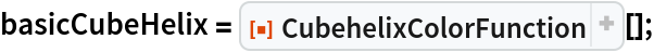 basicCubeHelix = ResourceFunction["CubehelixColorFunction"][];