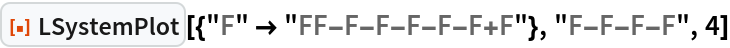 ResourceFunction["LSystemPlot"][{"F" -> "FF-F-F-F-F-F+F"}, "F-F-F-F",
  4]