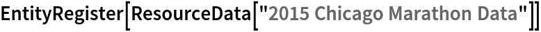 EntityRegister[ResourceData[\!\(\*
TagBox["\"\<2015 Chicago Marathon Data\>\"",
#& ,
BoxID -> "ResourceTag-2015 Chicago Marathon Data-Input",
AutoDelete->True]\)]]